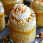 To make these tasty oats, you need the following ingredients: - 1 cup rolled oats - 1 cup milk of choice (almond, oat, soy, or regular) - 1/2 cup canned pumpkin puree - 1 tablespoon maple syrup (or honey for sweetness) - 1 teaspoon pumpkin pie spice - 1/2 teaspoon vanilla extract - 1 tablespoon chia seeds - A pinch of salt These ingredients come together to create a creamy and flavorful dish. You can easily modify this recipe to fit your needs: - Dairy-Free: Use almond, oat, or soy milk. - Gluten-Free: Ensure you use certified gluten-free oats. - Low Sugar: Replace maple syrup with a sugar-free sweetener. These swaps keep the taste while meeting your diet. Add some flair to your oats with these fun toppings: - Whipped cream for a rich texture - Crushed nuts for a crunchy bite - An extra sprinkle of pumpkin pie spice for more flavor These toppings make your oats even more delightful! Start by taking a mixing bowl. Add 1 cup of rolled oats to it. Next, pour in 1 cup of your favorite milk. It can be almond, oat, soy, or regular. Then, add 1/2 cup of canned pumpkin puree. This gives your oats that wonderful pumpkin flavor. Now, we need to sweeten it up! Add 1 tablespoon of maple syrup or honey. This will make your oats tasty. After that, sprinkle in 1 teaspoon of pumpkin pie spice. This spice mix makes it feel like fall. Don’t forget to add 1/2 teaspoon of vanilla extract for extra flavor. Finally, toss in 1 tablespoon of chia seeds and a pinch of salt. The chia seeds help with the texture. Mix all these ingredients well until you have a creamy texture. Now, it’s time to divide the mixture. Spoon the mix into jars or containers. Make sure each jar gets an even amount. This way, every serving is just right. Seal the jars tightly with lids. Put the jars in the refrigerator overnight. If you’re in a hurry, let them soak for at least 4 hours. This soaking helps the oats absorb the milk and soften. The next morning, take the jars from the fridge. Open one and stir the oats again. If they seem too thick, add a splash of milk. Stir until you get your desired texture. You can serve your oats cold or warm them up in the microwave. For a fun touch, add whipped cream on top. You can also sprinkle some crushed nuts for crunch. A little extra pumpkin pie spice on top gives it that autumn vibe. Enjoy your delicious pumpkin spice latte overnight oats! To get the best texture, use rolled oats. They soak well and stay chewy. Mix your ingredients well to ensure every oat gets flavored. If your oats are too thick the next day, add a little milk. Stir it up until it feels just right. Maple syrup adds a nice sweetness, but honey works too. For a twist, try adding a bit of brown sugar or agave syrup. You can also boost flavor with vanilla extract or a dash of nutmeg. If you love extra spice, add more pumpkin pie spice. Make these overnight oats the night before for a quick breakfast. You can prepare them in jars for easy grab-and-go meals. Store them in the fridge for up to three days. This way, you always have a tasty and healthy meal ready. {{image_4}} You can easily make pumpkin spice latte overnight oats dairy-free. Simply swap regular milk for almond, oat, or soy milk. These choices work well and keep the oats creamy. If you want to make it vegan, use maple syrup instead of honey for sweetness. This way, you still get that tasty flavor without any animal products. Feel free to get creative with flavors! You can add a scoop of peanut butter or almond butter for a nutty twist. Want more sweetness? Try adding mashed banana or a drizzle of agave syrup. You can also mix in some chocolate chips or cocoa powder for a chocolatey version. Each of these changes can make your oats unique and exciting. When the holidays come around, you can change the recipe to fit the season. Try adding cranberries or apples for a festive touch. You can also sprinkle some nutmeg or cinnamon on top for extra warmth. For a winter version, mix in peppermint extract for a refreshing flavor. These seasonal twists bring a new vibe to your overnight oats while keeping them delicious. To keep your pumpkin spice latte overnight oats fresh, store them in airtight jars. Make sure the lids fit tightly. This prevents air from getting in and keeps your oats creamy. Place the jars in the fridge right after you make them. They will stay good for up to 5 days. You can freeze these oats if you want to save them for later. Simply scoop the oats into freezer-safe containers. Leave some space at the top for expansion. Seal the containers tightly. When you want to eat them, take a jar out of the freezer. Place it in the fridge overnight to thaw. If you're in a hurry, you can also thaw them in the microwave. These oats last for about 5 days in the fridge. If you notice any mold or an off smell, throw them away. If the oats look dry or have separated, they may be past their prime. Fresh oats should smell sweet and have a smooth texture. Always check before you dig in! Yes, you can use quick oats. They cook faster and soak up liquid quickly. This change will make your oats softer and creamier. Just remember they may not have the same chewy texture as rolled oats. If you like a smoother consistency, go for it! To lower the sugar, reduce or skip the maple syrup. You can also use unsweetened milk. Adding spices like cinnamon or nutmeg can enhance flavor without added sugar. Try using ripe bananas or applesauce as natural sweeteners. They add sweetness and nutrition too! Chia seeds are not necessary, but they add great benefits. They help thicken the oats and boost nutrition. Chia seeds are rich in fiber and omega-3s. If you don't have them, you can skip them or replace with ground flaxseed. This article covered making pumpkin spice latte overnight oats. We explored key ingredients, steps, tips, and variations. You can customize this dish for your diet and taste. Remember to store it correctly to keep it fresh. Whether you choose to make it vegan or add your favorite toppings, you have many options. Enjoy this tasty treat any time of year! Now, it’s time for you to get cooking and enjoy your delicious creation.