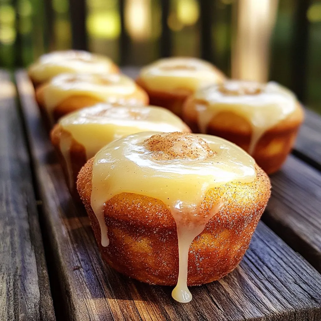 - 1 cup apple cider - 2 cups all-purpose flour - 1 tablespoon baking powder - 1 teaspoon baking soda Apple cider forms the base of these muffins. It adds a sweet and tangy flavor. The all-purpose flour gives the muffins their fluffy texture. Baking powder and baking soda help the muffins rise and stay light. - 1 teaspoon ground cinnamon - ½ teaspoon ground nutmeg - ½ cup granulated sugar - ¼ cup brown sugar, packed Cinnamon and nutmeg bring warmth to these muffins. The mix of granulated and brown sugar creates a rich sweetness. Brown sugar adds a hint of caramel flavor, while granulated sugar ensures a nice crust. - 2 large eggs - ½ cup vegetable oil - ½ cup apple sauce - 1 teaspoon vanilla extract Eggs bind the mixture, giving the muffins structure. Vegetable oil keeps them moist and tender. Apple sauce enhances the apple flavor and adds natural sweetness. Vanilla extract gives a lovely aroma and depth to the taste. - Preheat the oven to 350°F (175°C). - Grease or line the muffin tin. First, set your oven to 350°F. This temperature will make your muffins rise perfectly. Next, prepare your muffin tin. You can grease it using butter or oil. Alternatively, you can line it with paper liners. This helps with easy muffin removal later. - Bring apple cider to a boil. - Simmer until thickened. Now, take your apple cider. Pour it into a small saucepan. Heat it until it boils. Once it starts boiling, lower the heat. Let it simmer for about 10-15 minutes. You want it to thicken. It should reduce to about half a cup. After that, take it off the heat and let it cool a bit. - Blend dry ingredients. - Whisk wet ingredients together. - Combine wet and dry mixtures. In a large bowl, mix the dry ingredients. Combine the flour, baking powder, baking soda, cinnamon, nutmeg, and salt. Make sure it's blended well. In another bowl, whisk together the sugars and eggs. Add in the vegetable oil, vanilla, apple sauce, and cooled apple cider. Mix until smooth. Now, gently combine the wet and dry mixes. Be careful not to overmix. This keeps your muffins fluffy. - Fill muffin cups. - Bake and check for doneness. Next, use a spoon to fill each muffin cup. Fill them about three-quarters full. This gives them space to rise. Place the muffin tin in the oven. Bake for 15-18 minutes. To check if they are done, insert a toothpick in the middle of a muffin. If it comes out clean, they are ready. - Cool muffins and prepare coating. - Coat muffins in cinnamon sugar. Once baked, take the muffins out. Let them cool in the tin for 5 minutes. After that, move them to a wire rack to cool completely. While they cool, mix ½ cup of sugar with some cinnamon in a shallow bowl. To coat the muffins, brush them with melted butter. Roll each one in the cinnamon sugar mixture. This gives them that sweet, crunchy finish. To get the best muffin texture, avoid overmixing the batter. Mixing too much makes the muffins dense. Instead, gently fold the wet and dry ingredients together until you see no dry flour. This keeps your muffins light and airy. Also, use room temperature ingredients. Eggs and applesauce mix better when they are at room temperature. It helps the batter blend well and rise nicely. You can enhance the flavor of your muffins by adding extra spices. A pinch of ginger or cloves adds warmth to your muffins. Try different combinations to find your favorite mix. Experimenting with sweeteners is another fun way to change the taste. You can swap some granulated sugar for honey or maple syrup. This adds a unique twist to the classic recipe. These muffins are best enjoyed warm. The cinnamon sugar coating tastes amazing when fresh out of the oven. Pair your muffins with a warm drink, like apple cider or coffee. The flavors blend well and make for a cozy treat. You might even want to serve them with a scoop of vanilla ice cream for a special touch! {{image_4}} If you want to make your muffins a bit healthier, consider these options: - Whole wheat flour: Swap half or all of the all-purpose flour for whole wheat flour. This adds fiber and nutrients to your muffins. - Reducing sugar: Cut back on the sugar in the recipe. You can use half the amount or try a natural sweetener like honey or maple syrup. These changes make a tasty muffin without losing that classic flavor. Want to mix things up? Here are some fun add-ins: - Chopped apples: Fold in some diced apples for extra fruitiness. They add moisture and a nice crunch. - Nuts or chocolate chips: Toss in walnuts, pecans, or chocolate chips for added texture and flavor. They make each bite even more special. These add-ins can elevate your muffins to a new level. Get creative with seasonal flavors to keep your muffins exciting: - Pumpkin spice version: Add pumpkin puree and pumpkin spice seasoning for a fall twist. This gives your muffins a warm, cozy flavor. - Adding caramel drizzle: Drizzle warm caramel over the top for a sweet finish. This adds a rich sweetness that pairs well with the apple cider. These twists can make your Apple Cider Donut Muffins even more delightful. You can store your Apple Cider Donut Muffins in two ways. If you plan to eat them soon, keep them at room temperature in an airtight container. This keeps them soft and tasty. They will stay fresh for about two days. If you want to save them longer, store them in the refrigerator. In the fridge, they can last up to a week. Just remember, cold muffins can lose some fluffiness. Freezing muffins is a smart way to keep them fresh. First, let the muffins cool completely. Then wrap each muffin in plastic wrap. After that, put the wrapped muffins in a freezer bag. This prevents freezer burn. You can freeze them for up to three months. When you want to eat one, just take it out and let it thaw at room temperature. To enjoy your muffins again, you can reheat them. The best way is to use an oven. Preheat your oven to 350°F (175°C). Place the muffins on a baking sheet for about 5-10 minutes. This will make them warm and soft again. You can also use a microwave. Heat each muffin for about 15-20 seconds. Just keep an eye on them so they don't get too hot. Enjoy the warmth and flavor! Yes, you can use other flours. Here are some options: - Whole wheat flour: This adds fiber and a nutty taste. - Cake flour: It makes muffins lighter and softer. - Almond flour: This gives a moist texture and nutty flavor. Just remember to adjust the liquid if needed. Whole wheat may require a bit more liquid to stay moist. To make these muffins gluten-free, try these flours: - Gluten-free all-purpose flour: This is a one-to-one substitute. - Almond flour: This adds a rich flavor. - Oat flour: This works well and adds a nice texture. Mix in a bit of xanthan gum for better structure, if your flour blend doesn't include it. Serve these muffins warm for the best taste. Here are some pairings to try: - Coffee: The warmth and spice enhance the flavors. - Tea: A spiced chai adds a cozy touch. - Ice cream: Vanilla ice cream on top is a sweet treat. You can also sprinkle a little more cinnamon sugar on top for extra sweetness. In this blog post, I covered how to make delicious Apple Cider Donut Muffins. We talked about the main ingredients like apple cider, spices, and wet ingredients. I shared step-by-step instructions from mixing to baking. Remember to avoid overmixing for a perfect texture. You can also try healthy alternatives or add fun flavors. Store leftovers properly to keep them fresh. These muffins are best enjoyed warm, paired with your favorite drink. Enjoy baking; these treats will delight your taste buds.