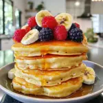 For this delicious Protein Cottage Cheese Pancake Bowl, you will need: - 1 cup cottage cheese - 1 ripe banana, thoroughly mashed - 2 large eggs - 1/2 cup rolled oats - 1/2 teaspoon baking powder - 1 teaspoon pure vanilla extract - 1/4 teaspoon ground cinnamon - A pinch of salt These ingredients combine to create a fluffy and protein-packed breakfast that keeps you full. You can add fun toppings to make your pancake bowl even better. Here are some great ideas: - Fresh fruits, like berries and sliced bananas - Honey or maple syrup for drizzling - Chopped nuts or seeds for crunch Feel free to mix and match these toppings. They bring extra flavor and color to your bowl! Let’s talk about why these ingredients are great for you: - Cottage Cheese: This ingredient is high in protein, helping build muscles and keep you full. - Banana: This fruit adds natural sweetness and potassium, which is good for your heart. - Eggs: They provide healthy fats and more protein, making this dish very satisfying. - Rolled Oats: Oats are full of fiber, which helps with digestion and keeps energy steady. - Cinnamon: This spice adds flavor and may help to control blood sugar levels. By using these ingredients, you create a meal that is both tasty and nutritious! Start by gathering your ingredients. You will need one cup of cottage cheese, one ripe banana, and two large eggs. Mash the banana until it is smooth. In a large mixing bowl, add the cottage cheese, mashed banana, and eggs. Use a whisk to mix everything until it is smooth. Next, add half a cup of rolled oats, half a teaspoon of baking powder, one teaspoon of vanilla extract, a quarter teaspoon of ground cinnamon, and a pinch of salt. Stir well until you see a thick batter form. This batter will be your base for the pancakes. Heat a non-stick skillet over medium heat. Lightly coat the skillet with cooking spray or a small amount of oil. This helps prevent sticking. For each pancake, pour about one-fourth cup of batter onto the skillet. Cook the pancakes for 2 to 3 minutes. You will know they are ready when bubbles start to form on the surface. Carefully flip them over and cook for another 2 minutes until they turn a nice golden brown. Keep an eye on the heat to avoid burning. Repeat this until you finish all the batter. Once your pancakes are cooked, it’s time to serve. Stack the fluffy pancakes in a bowl. You can add fresh fruits like berries or sliced bananas on top. For a sweet touch, drizzle honey or maple syrup over it. If you want, sprinkle some chopped nuts or seeds on top for added flavor and crunch. Enjoy this tasty and energizing meal! To make your pancakes fluffy, use fresh ingredients. Ensure the baking powder is not expired. Mix the batter until just combined. Over-mixing can make pancakes tough. Let the batter rest for a few minutes. This helps the oats soak up moisture. Cook on medium heat to avoid burning. Flip when you see bubbles on the surface. Perfect pancakes should be light and tender. If you have extra batter, store it in the fridge. Use a sealed container to keep it fresh. Leftover batter can last for 1-2 days. Stir it gently before using again. If it thickens, add a splash of milk. This helps restore the right texture. You can also freeze the batter for later use. Just thaw it overnight in the fridge before cooking. Pancakes too thick? Add a little milk to the batter. If they are too thin, add a bit more oats. If they burn quickly, reduce the heat. For pancakes that stick, ensure your pan is well-greased. If they come out flat, check your baking powder. Fresh baking powder is key for fluffy pancakes. Remember, practice makes perfect! {{image_4}} You can change the taste of your Protein Cottage Cheese Pancake Bowl easily. Try adding chocolate chips for a sweet treat. Mix in blueberries for a fruity twist. You can also use diced apples and a dash of cinnamon for a cozy flavor. Each choice gives a unique taste that keeps breakfast exciting. If you want a gluten-free option, swap rolled oats for gluten-free oats. You can also use almond flour or coconut flour instead. Both options work well and keep the pancakes fluffy. Just make sure the rest of your ingredients are gluten-free too. This way, everyone can enjoy these tasty pancakes. To make your pancake bowl even healthier, add protein powder. A scoop of vanilla or chocolate protein can boost your meal. You can also mix in nut butter, like almond or peanut butter. This adds creaminess and more flavor. These simple add-ins raise the protein level and keep you full longer. To keep your leftover pancakes fresh, let them cool first. Stack them with parchment paper between each pancake. Place the stack in an airtight container. You can store them in the fridge for up to three days. If you want to keep them longer, freeze them. Wrap each pancake in plastic wrap and place them in a freezer bag. They can last up to two months in the freezer. When you're ready to eat your pancakes, reheating is key. For the best texture, use a skillet. Heat it over low to medium heat. Place the pancake in the skillet and cover it. Cook for about a minute on each side until warm. You can also use a microwave. Just place a pancake on a plate and heat it for 15-20 seconds. If you’re reheating from frozen, add a few more seconds. Enjoy them warm with your favorite toppings. Meal prep with your cottage cheese pancake bowl is easy and fun. You can prepare the pancake batter in advance. Store it in the fridge for up to two days. When you want to cook, just stir it up and make your pancakes. Another idea is to make a pancake mix. Combine all dry ingredients in a jar. When you’re ready to cook, just add wet ingredients. This way, you have quick access to a healthy breakfast. You can also top your pancakes with different fruits each day for variety. Yes, you can make these pancakes without eggs. Use a mashed banana or applesauce as a binder. A quarter cup of either works well. This keeps the pancakes fluffy and adds a bit of sweetness. These pancakes can last in the fridge for about three days. Make sure to store them in an airtight container. When you want to eat them, just reheat in the microwave or on the stove. If you do not have cottage cheese, try using Greek yogurt. It gives a similar creamy texture and adds protein. You can also use ricotta cheese for a different flavor. We explored how to make a delicious protein cottage cheese pancake bowl. You can customize these pancakes with different flavors and toppings. Remember to store leftovers properly and reheat to enjoy later. With these tips, you can create perfect pancakes every time. Enjoy your cooking and share your pancake bowl creations with friends and family! Your healthy breakfast can be both fun and tasty.