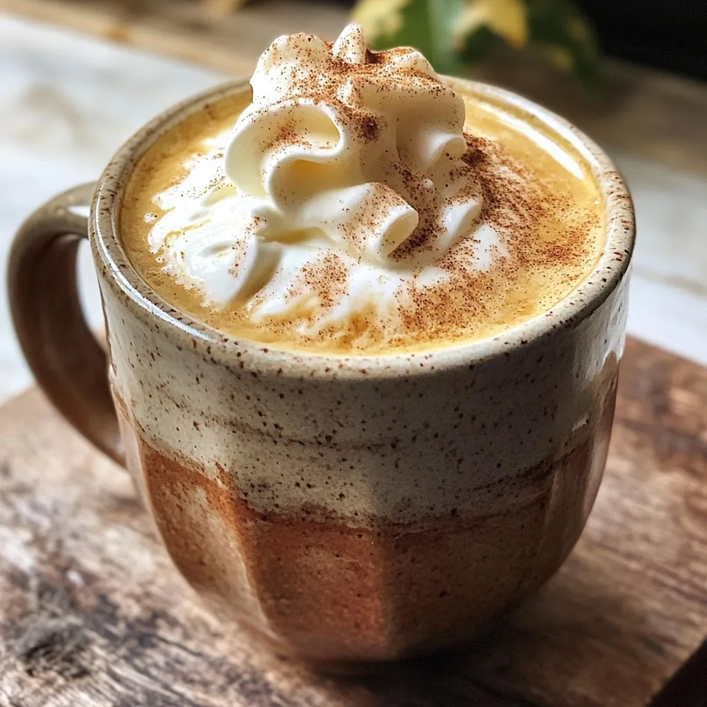 - 2 cups of brewed coffee - 1 cup of milk (your choice of dairy or non-dairy, such as almond milk or oat milk) - 2 tablespoons of pure maple syrup - 1/2 teaspoon of ground cinnamon - 1/4 teaspoon of ground nutmeg - 1/4 teaspoon of vanilla extract - A pinch of sea salt - Whipped cream - Additional ground cinnamon for garnish Each ingredient plays a key role in making your spiced maple latte special. The brewed coffee serves as the base, rich and warm, perfect for your cozy drink. You can choose your milk; dairy gives a creamy taste, while non-dairy options like almond or oat milk add unique flavors. Pure maple syrup is essential. It adds natural sweetness and a hint of woodsy flavor that pairs well with coffee. The spices—cinnamon and nutmeg—bring warmth and depth. A touch of vanilla extract enhances the aroma, while a pinch of sea salt balances the sweetness. Finally, the whipped cream tops it off. It creates a soft, creamy layer and you can sprinkle cinnamon on top for that extra visual appeal. Each element in this recipe not only contributes flavor but also elevates the whole experience. - In a small saucepan, pour in 1 cup of milk. - Add 2 tablespoons of pure maple syrup, 1/2 teaspoon of ground cinnamon, 1/4 teaspoon of ground nutmeg, 1/4 teaspoon of vanilla extract, and a pinch of sea salt. - Stir gently as you heat the mixture over medium heat. - Warm it until it feels hot but do not let it boil. This keeps the milk smooth. - Once the milk is warm, it’s time to froth. - You can use a whisk or a milk frother for this step. - Whisk it vigorously or froth until it becomes creamy and has a bit of foam. - Take a large coffee mug and pour in 2 cups of brewed coffee. - Fill it about halfway, so the flavors blend well. - Slowly add the spiced milk mixture into the mug, stirring gently as you pour. - Top your latte with a dollop of whipped cream, letting it spill over the edges. - For a pretty finish, sprinkle some ground cinnamon on the whipped cream to make it look special. To make your latte truly creamy, avoid boiling the milk. Boiling can ruin the smoothness. Instead, heat it gently until warm. Use a whisk or a milk frother to froth the milk. This creates a light, foamy texture that floats beautifully on top of your drink. For a stunning look, use transparent mugs. They let you showcase the lovely layers of coffee, spiced milk, and whipped cream. Add a cinnamon stick for a nice touch. Not only does it look good, but it also adds extra flavor to your latte. You can adjust the sweetness of your latte. Use more or less maple syrup to fit your taste. If you want to explore new flavors, try other spices like clove or ginger. These spices can add warmth and depth to your drink. {{image_4}} To make an iced version, brew your coffee and let it cool. Use cold milk instead of warm. Mix your spices and maple syrup into the milk. Pour the cold coffee over ice, then add the spiced milk. Stir gently to mix. Top with whipped cream and more cinnamon. This drink is refreshing and perfect for warm days. For a dairy-free option, use milk like almond or oat. Almond milk is light and has a nutty taste. Oat milk is creamier and adds a rich flavor to your latte. Oat milk also froths well, making it a great choice for lattes. Both options are tasty and can fit many diets. Want to add some flair? Try adding chocolate or caramel syrup. A drizzle of chocolate syrup brings a sweet twist. Caramel syrup adds warmth and depth. You can also infuse flavors like hazelnut or vanilla bean. These changes create unique drinks that surprise your taste buds. Experimenting with flavors is fun and rewarding! To keep brewed coffee fresh, store it in an airtight container. This prevents it from absorbing other flavors. You can keep it in the fridge for up to a week. If you have leftover spiced maple latte, pour it into a jar and seal it tight. For milk, storage depends on the type. Dairy milk should stay in its original container in the fridge. It lasts about a week after opening. Non-dairy milk, like almond or oat, can last longer. Check the label for specifics. Store it in a cool, dark place until you open it, and then keep it in the fridge. When reheating your spiced maple latte, do it gently. Pour the latte into a saucepan and heat it over low heat. Stir it often to avoid hot spots. If it gets too hot, the milk can curdle. If you want to use a microwave, heat it in short bursts. Stop every 30 seconds to stir. This helps keep the creamy texture. Remember, you want it warm, not boiling. Enjoy your latte just as fresh as when you made it! I recommend using a medium roast coffee. It has a nice balance of flavor. A light roast can be too acidic. A dark roast might overpower the spices. You want coffee that complements the maple and spices. Brew it strong enough to hold its own against the milk. Yes, you can easily make this latte vegan. Just swap regular milk for almond milk or oat milk. Both options work well and taste great. Make sure your maple syrup is pure and vegan-friendly. This way, you keep the flavor while being kind to animals. Making whipped cream is simple! You'll need heavy cream and sugar. Pour 1 cup of heavy cream into a bowl. Add 2 tablespoons of sugar. Whip with a mixer until soft peaks form. If you want flavor, add a bit of vanilla extract. This fresh cream will top your latte perfectly. Yes, you can make a sugar-free version. Use sugar-free maple syrup or a sugar substitute. Just make sure it dissolves well in the warm milk. You might need to adjust the amount to your taste. This way, you can enjoy the flavor without added sugar. You now know how to make a delicious spiced maple latte. We covered the main ingredients, flavors, and easy step-by-step instructions. I shared tips for texture, presentation, and customizations to suit your taste. Don't forget to explore variations, like iced options and dairy-free alternatives. You can even store the ingredients and reheat lattes without losing their creamy goodness. Enjoy crafting your unique version of this drink!