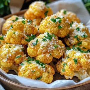 - 1 medium head of cauliflower - 3 tablespoons extra-virgin olive oil - 4 cloves garlic, finely minced - 1 teaspoon onion powder - 1 teaspoon garlic powder - 1/2 teaspoon crushed red pepper flakes - Salt and freshly cracked black pepper - 1/2 cup freshly grated Parmesan cheese - 2 tablespoons fresh parsley, finely chopped To make Air Fryer Garlic Parmesan Cauliflower, you need simple yet flavorful ingredients. Start with a medium head of cauliflower. Cut it into bite-sized florets. This helps them cook evenly. Next, grab your olive oil. You'll need three tablespoons of extra-virgin olive oil. This adds a rich taste and helps the spices stick to the cauliflower. Garlic is key in this recipe. Use four cloves of garlic, finely minced. Fresh garlic gives a strong, aromatic flavor. For spices, include one teaspoon each of onion powder and garlic powder. These add depth to the dish. If you like some heat, add half a teaspoon of crushed red pepper flakes. Don’t forget salt and freshly cracked black pepper to taste. Finally, for garnish, you’ll need half a cup of freshly grated Parmesan cheese. This gives a nice cheesy crust. Add two tablespoons of fresh parsley, finely chopped, for color and freshness. These ingredients make Air Fryer Garlic Parmesan Cauliflower a simple delight! First, preheat your air fryer to 400°F (200°C). This step is key. It helps the cauliflower get crispy. Let it warm up for about 5 minutes. In a large mixing bowl, combine: - 3 tablespoons extra-virgin olive oil - 4 cloves garlic, finely minced - 1 teaspoon onion powder - 1 teaspoon garlic powder - 1/2 teaspoon crushed red pepper flakes (optional) - Salt and freshly cracked black pepper Mix these ingredients well. The smell will be amazing! This fragrant marinade makes the cauliflower taste great. Now, add the cauliflower florets to the bowl. Toss them well to coat each piece. Every floret should be covered in the marinade. Next, sprinkle in: - 1/2 cup freshly grated Parmesan cheese Toss again. The cheese will create a tasty crust when we air fry it. Carefully place the cauliflower florets in the air fryer basket. Make sure to lay them in a single layer. If needed, cook in batches. This helps them cook evenly. Air fry the cauliflower for 10-12 minutes. Shake the basket halfway through. This step ensures even browning and crispiness. When the cauliflower is golden brown and crispy, it's done! Use caution when removing it, as it will be hot and fragrant. Enjoy your delicious treat! To get that great crunch, preheat your air fryer to 400°F (200°C). This step is key. It helps the cauliflower cook evenly and become crispy. I recommend letting it warm up for about 5 minutes. Cooking in batches is also important. If you pile the cauliflower too high, it won’t crisp up well. Spread the florets in a single layer. This way, hot air can circulate around each piece. You’ll get a perfect, golden brown color every time. You can switch up the cheese for new flavors. Try using cheddar, gouda, or even feta. Each cheese brings a unique taste to your dish. If you want a vegan option, add nutritional yeast instead of cheese. It gives a cheesy flavor without dairy and is packed with nutrients. Make your cauliflower look good on the table. Serve it in a rustic bowl for a homey feel. Drizzle a little extra olive oil on top for shine. You can also sprinkle fresh parsley for a pop of color. Pair your crispy cauliflower with dips or sauces. Ranch or garlic aioli works great. You can also try a spicy sriracha sauce for an extra kick. Enjoy your delicious creation! {{image_4}} You can make your Air Fryer Garlic Parmesan Cauliflower spicy! Just add extra spices or hot sauce. For heat, mix in cayenne pepper or chili powder with your marinade. If you love heat, add crushed red pepper flakes when you toss the cauliflower. This gives each bite a nice kick that pairs well with the garlic and cheese. Fresh herbs can take your dish to new heights. Try adding rosemary or thyme to your marinade. Chop a tablespoon of either herb and mix it in with the olive oil and garlic. The fragrant herbs will enhance the flavor and make your kitchen smell amazing. You can also sprinkle some fresh herbs on top after cooking for a bright finish. If you want a vegan version, replace the Parmesan cheese with a plant-based alternative. Nutritional yeast gives a cheesy flavor without dairy. Use 1/2 cup of nutritional yeast in place of the Parmesan. You can also try vegan cheese shreds that melt well. This way, everyone can enjoy this tasty dish! To store leftovers, let the cauliflower cool first. Place it in an airtight container. You can keep it in the fridge for up to three days. This way, it stays fresh and tasty for your next snack or meal. The best way to reheat is in the air fryer. Set it to 350°F (175°C) and cook for about 5 minutes. This keeps the cauliflower crispy. You can also use a microwave, but it may lose its crunch. If you choose the microwave, heat for 1-2 minutes on high. You can freeze the cauliflower, but it may change the texture. To freeze, place it in a single layer on a baking sheet. Once frozen, transfer it to a freezer bag. It will last for up to three months. When ready to eat, air fry it from frozen. Expect a softer texture, but the flavor will still be great! Yes, you can use frozen cauliflower. Thaw it first to avoid excess moisture. Reduce the cooking time by a few minutes. Check for doneness earlier since frozen cauliflower cooks faster. Look for a golden brown color on the florets. They should feel crispy on the outside but tender inside. You can also pierce a piece with a fork. If it goes in easily, it's ready! Yes, you can. Preheat your oven to 400°F (200°C). Spread the cauliflower on a baking sheet in a single layer. Bake for 20-25 minutes, flipping halfway through. Check for that golden brown color to know it’s done. This post covered a tasty air-fried cauliflower recipe, from gathering ingredients to cooking and serving. You learned how to prepare the marinade, ensure crispiness, and even create variations. Air frying gives your veggies great taste and texture. Try different cheeses or spices to keep things fun. Remember, storing leftovers properly will keep them fresh. Enjoy your cooking and share this healthy dish with friends!