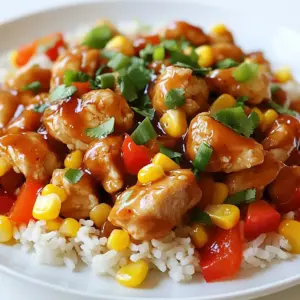 - 1 lb chicken breast, diced into bite-sized pieces - 1 cup uncooked jasmine rice - 2 cups chicken broth - 1 small onion, finely diced - 2 cloves garlic, minced - 1 bell pepper, diced (choose between red or yellow for sweetness) - 1 cup corn (can use fresh off the cob or frozen) - 1/2 cup your favorite BBQ sauce - 1/4 cup honey - 1 teaspoon smoked paprika for depth of flavor - Salt and freshly ground black pepper to taste - 1 tablespoon olive oil for cooking - Chopped green onions - Fresh cilantro The main ingredients make this dish hearty and filling. The chicken breast provides lean protein, while jasmine rice adds a soft texture. The chicken broth brings flavor to the rice. Onions, garlic, and bell pepper lend a fresh taste that balances the dish. For flavor, BBQ sauce and honey create a sweet and tangy glaze. Smoked paprika adds a rich depth to the chicken. Together, they create a delightful mix that will have you coming back for seconds. Lastly, the optional garnishes of green onions and cilantro add a pop of color and freshness. They brighten the dish and make it visually appealing. Enjoy this meal that combines taste and ease. {{ingredient_image_2}} First, heat 1 tablespoon of olive oil in a large skillet over medium heat. When the oil is hot, add 1 pound of diced chicken breast. Spread the chicken evenly in the pan. Season it with salt, black pepper, and 1 teaspoon of smoked paprika. Cook the chicken for 5 to 7 minutes. Stir occasionally until the chicken is browned and cooked through. Next, add 1 small finely diced onion, 2 minced garlic cloves, and 1 diced bell pepper to the skillet. Sauté these for about 3 to 4 minutes. This helps the vegetables soften and mix well with the chicken, adding flavor to the dish. Now, stir in 1 cup of uncooked jasmine rice. Make sure it combines well with the chicken and veggies. Carefully pour in 2 cups of chicken broth, 1/4 cup of honey, and 1/2 cup of BBQ sauce. Mix everything together until all ingredients are well blended. Raise the heat until the mixture starts to boil. Once it boils, reduce the heat to low. Cover the skillet with a lid and let it simmer for 15 to 20 minutes. Keep a close eye on it to ensure the rice becomes tender and soaks up most of the liquid. In the last 5 minutes of cooking, add 1 cup of corn to the skillet. Stir it in well to distribute it evenly. When cooking is done, use a fork to fluff up the rice. This breaks up any clumps. Taste the dish, and add more salt and pepper if needed. Serve it hot, garnished with chopped green onions and fresh cilantro for a pop of color and flavor. To cook perfect rice, use the right water ratio. For jasmine rice, the rule is 2 cups of liquid for every 1 cup of rice. This gives you fluffy rice. I recommend using chicken broth for more flavor. Want to enhance the taste? You can add spices like cayenne or more smoked paprika. If you like it sweeter, add more honey or BBQ sauce. Remember, balance is key. Taste as you go to find the right flavor for you. For an even cook, I suggest using a deep, heavy-bottom skillet. A non-stick skillet works well, too. This helps prevent sticking and ensures even heat. Always make sure your skillet is large enough to hold all ingredients without overcrowding. Pro Tips Choose the Right Rice: For a fluffier texture, use jasmine rice. It absorbs flavors well and pairs perfectly with the honey BBQ sauce. Customize Your BBQ Sauce: Feel free to experiment with different flavors of BBQ sauce. A smoky or spicy sauce can add an extra kick to the dish. Add Veggies: Mix in other vegetables like zucchini or carrots to enhance the nutrition and add more color to your skillet. Let It Rest: After cooking, allow the skillet to sit covered for a few minutes. This helps the flavors meld together and makes the dish even more delicious. {{image_4}} You can switch the chicken for turkey or tofu. Turkey has a similar taste and texture. It cooks the same way. Tofu is a great plant-based option. Use firm tofu for better results. Press it to remove extra water before cooking. This helps it absorb flavors well. Feel free to add different veggies. Zucchini is a fantastic choice. It adds a nice crunch and mild flavor. Peas also work well, giving a pop of color and sweetness. You can mix and match your favorites. Just chop them small so they cook evenly. If you like heat, add chili or hot sauce. A little goes a long way. You can stir it in with the BBQ sauce. For a bigger kick, use diced jalapeños. This gives the dish a fun twist. Adjust the spice level to your taste. After making your Honey BBQ Chicken Rice Skillet, let it cool before storing. Place the leftovers in an airtight container. This helps keep the food fresh. Store it in the fridge for up to four days. If you want to enjoy it later, make sure to reheat it well. You can freeze this dish for longer storage. Allow it to cool completely first. Then, transfer it to a freezer-safe container. It can last up to three months in the freezer. When you’re ready to eat, thaw it overnight in the fridge. Reheat it on the stove or in the microwave until hot. Add a splash of broth to keep it moist. This meal is great for meal planning. In the fridge, it stays fresh for about four days. If frozen, it remains good for three months. Just remember, the longer it sits, the more it may lose flavor and texture. Always check for any signs of spoilage before eating. Enjoy your tasty meal every time! Yes, you can use brown rice. Brown rice takes longer to cook. You will need to increase the cooking time by about 10-15 minutes. Also, add about half a cup more chicken broth. This helps the rice cook fully and stay tender. To make this dish gluten-free, choose a gluten-free BBQ sauce. Many brands offer this option. For the chicken broth, check for gluten-free labels. You can also make homemade broth using chicken and veggies. This way, you can enjoy the meal worry-free! Yes, this recipe is great for meal prep. It stores well in the fridge for up to four days. To meal prep, divide the dish into containers. Make sure to let it cool before sealing. You can also freeze it for later. Just thaw it overnight in the fridge before reheating. This blog post covered a simple and tasty chicken skillet recipe. You learned about the main ingredients, flavor enhancers, and optional garnishes. I shared step-by-step instructions for cooking chicken, adding veggies, and perfecting the rice. Plus, we discussed tips, variations, and storage guidelines. You can create your own twists using different proteins and veggies. Enjoy making this dish and delight in its flavors. Happy cooking!
