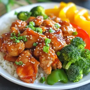 - 4 boneless, skinless chicken thighs (or breasts) - 1 cup store-bought teriyaki sauce - 1/2 cup low-sodium chicken broth - 1/4 cup pure honey - 2 garlic cloves, finely minced - 1 tablespoon fresh ginger, finely grated - 1 cup broccoli florets, fresh or frozen - 1 cup bell peppers, sliced thinly (any color for a vibrant display) - 1 tablespoon toasted sesame oil - 2 green onions, finely chopped (for garnish) - A sprinkle of sesame seeds (for garnish) You can swap chicken thighs for chicken breasts if you prefer. If you want a sweeter sauce, use maple syrup instead of honey. You can also use low-sodium soy sauce instead of the teriyaki sauce. If you have no fresh ginger, ground ginger works too. For veggies, try snap peas or carrots. This meal serves four and is packed with flavor. Each serving has about: - Calories: 300 - Protein: 30g - Fat: 10g - Carbohydrates: 25g - Fiber: 3g - Sugar: 12g This dish is a great balance of protein and veggies, making it a healthy choice. {{ingredient_image_2}} Start by placing your chicken in the crockpot. You can use thighs or breasts. I like thighs for their flavor. Make sure the pieces lie flat and do not overlap. This helps them cook evenly. In a bowl, mix together the teriyaki sauce, chicken broth, honey, garlic, and ginger. Whisk until everything blends well. This sauce brings a sweet and savory taste. Pour this mixture over the chicken. Make sure every piece gets a nice coat. Cover the crockpot and set it on low. Cook for 6-7 hours or high for 3-4 hours. The chicken should be fork-tender when done. Use a meat thermometer to check that it’s at 165°F. After cooking, shred the chicken with two forks. Stir it with the sauce and veggies. This makes every bite full of flavor. To get tender chicken, I start by using boneless, skinless thighs. They stay juicy and cook well. Place the chicken in a single layer at the bottom of your crockpot. This helps heat circulate evenly. Cooking on low for 6-7 hours gives the best results. If you're in a hurry, high for 3-4 hours works too. Always check the chicken's internal temperature. It should reach 165°F (75°C) for safe eating. Using fresh ingredients boosts the flavor of your teriyaki chicken. I like to add minced garlic and grated ginger for a punch. Fresh broccoli and bell peppers add crunch and color. You can use frozen vegetables if you like. Just toss them in at the end of cooking. This keeps them bright and fresh. Don’t forget the toasted sesame oil! It adds a lovely nutty taste. When using a crockpot, avoid lifting the lid during cooking. Each time you open it, heat escapes. Instead, check your meal near the end of the cooking time. Stir the chicken and sauce together just before serving. This helps blend the flavors. Also, use a liner for easy cleanup. It saves time and effort! Pro Tips Use Fresh Ingredients: Always opt for fresh garlic and ginger for the best flavor. Fresh ingredients enhance the overall taste of your dish significantly. Adjust the Sweetness: Depending on your taste preference, feel free to adjust the amount of honey in the sauce. You can add more for a sweeter profile or reduce it for a savory kick. Meal Prep Friendly: This recipe is perfect for meal prep! Cook a larger batch and store leftovers in airtight containers for quick meals throughout the week. Experiment with Vegetables: Don’t hesitate to add other vegetables like snap peas or carrots. This adds more color and nutritional value to your dish! {{image_4}} You can swap out chicken for other proteins. Try pork, beef, or tofu. Each protein brings a unique taste. For pork, use boneless chops. For beef, choose thin strips. If you want a vegan option, use extra-firm tofu. Just chop it into cubes. You can mix up the veggies in this dish. Instead of broccoli and bell peppers, try snap peas or carrots. You can also add sliced mushrooms or zucchini. The key is to choose vegetables you like. Just cut them into similar sizes for even cooking. If you want to make your own teriyaki sauce, it’s easy. You need soy sauce, honey, and rice vinegar. Mix these with minced garlic and ginger for flavor. Here’s a simple recipe: - 1/2 cup soy sauce - 1/4 cup honey - 1 tablespoon rice vinegar - 1 garlic clove, minced - 1 teaspoon grated ginger Whisk everything together. Adjust the sweetness as you like. This sauce can add a personal touch to your dish. To store your leftover teriyaki chicken, let it cool first. Place it in an airtight container. Make sure to separate the chicken from the veggies if you want. Store it in the fridge for up to four days. This keeps the chicken tender and the veggies fresh. When you're ready to enjoy your leftovers, you can reheat them in a few ways. The best method is using the microwave. Place the chicken in a bowl and cover it with a damp paper towel. Heat for one to two minutes, stirring halfway. You can also reheat on the stove. Just warm it over low heat until hot. Add a splash of chicken broth if it seems dry. You can freeze this dish too! Place the cooled chicken and veggies in a freezer-safe bag. Squeeze out as much air as you can before sealing. Label the bag with the date. It will keep well for up to three months. To thaw, place it in the fridge overnight. Reheat it fully before serving. Yes, you can use frozen chicken. Just add more cooking time. If you cook on low, aim for 7-8 hours. For high, cook for 4-5 hours. The chicken will still be tender and full of flavor. Teriyaki chicken pairs well with many sides. Here are some great options: - Steamed rice - Noodles - Quinoa - Stir-fried veggies - Salad You can mix and match these sides to fit your taste. Check the chicken's internal temperature. It should reach 165°F (75°C). You can also use a fork to test. If the chicken shreds easily, it's ready to eat. This ensures you enjoy a safe and tasty meal. This blog shared all you need to make teriyaki chicken. We covered key ingredients and even swaps for them. You learned how to prepare the chicken and the teriyaki sauce step-by-step. Tips for tender chicken and flavor upgrades help you ace this dish. I gave ideas for variations and safe storage tips, too. Remember, cooking can be fun and easy. Enjoy making this dish your own!