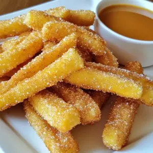 To make crispy air fryer apple fries, gather these simple items: - 3 medium-sized apples (recommended: Granny Smith or Honeycrisp), peeled and sliced into fry-shaped sticks - 1 cup all-purpose flour - 2 large eggs, beaten until well blended - 1 cup breadcrumbs (opt for panko for an extra crunch or use regular breadcrumbs) - 1 tablespoon ground cinnamon - 2 tablespoons granulated sugar - 1/2 teaspoon salt - Cooking spray (or a small amount of vegetable oil for brushing) Choosing the right apples makes a big difference. I suggest using Granny Smith for their tartness or Honeycrisp for their sweetness. Both hold up well during cooking and add great flavor. Try other varieties like Fuji or Gala too, but keep in mind that softer apples may not get as crispy. You can switch up the coating for fun flavors. Instead of using breadcrumbs, try crushed cornflakes for a different crunch. If you want a sweeter touch, mix in some cocoa powder with the breadcrumbs. You can even use almond flour for a gluten-free option. Experiment with what you like best! {{ingredient_image_2}} First, set your air fryer to 400°F (200°C). Preheat it for about 5 minutes. This step helps cook the apple fries evenly. A hot fryer ensures a nice, crispy texture. In a shallow dish, mix 1 cup of all-purpose flour with 1/2 teaspoon of salt. Stir well to combine. Next, beat 2 large eggs in a separate bowl until smooth. In another bowl, combine 1 cup of breadcrumbs, 2 tablespoons of granulated sugar, and 1 tablespoon of ground cinnamon. Mix these ingredients to create a tasty coating. Now, take 3 medium-sized apples and slice them into fry-shaped sticks. Start by dipping each apple stick into the flour mixture. Make sure to shake off any extra flour. Then, dip the floured apple into the egg wash. Ensure it's fully coated for better breadcrumb sticking. Finally, roll the apple fries in the breadcrumb mix. Press down lightly to secure the coating. Lightly spray your preheated air fryer basket with cooking spray. Arrange the coated apple fries in a single layer. Leave space between them to help them crisp up. Give the tops a light spray of cooking oil too. Cook for 8-10 minutes. Shake the basket halfway through for even cooking. Your apple fries should turn golden brown and crispy when they are done. To get that perfect crispiness, follow a few steps. First, choose the right apples. Granny Smith and Honeycrisp are best. They hold their shape while cooking. Make sure to coat each apple fry well. The flour, egg, and breadcrumb layers are key. Use panko breadcrumbs for extra crunch. Also, lightly spray the apple fries with cooking spray before cooking. This helps them crisp up nicely. Always preheat your air fryer. This helps cook the apple fries evenly. Set it to 400°F (200°C) for about 5 minutes. Don’t overcrowd the basket. Give the apple fries space to breathe. Shake the basket halfway through cooking. This ensures even browning on all sides. If you want more crunch, spritz the tops again with cooking spray. For a lovely presentation, arrange the apple fries on a nice plate. A small bowl of caramel sauce or yogurt adds a fun touch. Sprinkle some cinnamon sugar over the top right before serving. This makes them look even more tempting. The contrast of colors will catch everyone's eye. Enjoy your tasty and beautiful treat! Pro Tips Choose the Right Apples: For the best flavor and texture, opt for tart apples like Granny Smith or sweet varieties like Honeycrisp. They hold up well during cooking and provide a delightful contrast to the coating. Double Coat for Extra Crunch: For an even crunchier texture, consider double-coating the apple fries. After the first coating, dip them again in the egg wash and breadcrumbs before air frying. Don’t Overcrowd the Basket: Arrange the apple fries in a single layer to ensure they cook evenly and achieve maximum crispiness. Overcrowding can lead to steaming instead of frying. Experiment with Dipping Sauces: Enhance your crispy apple fries by serving them with a variety of dipping sauces such as caramel, chocolate, or yogurt. This adds a fun element to the dish! {{image_4}} You can add extra flavors to your crispy apple fries. Try mixing in some ground nutmeg to the breadcrumb mixture. This spice gives a warm, cozy taste. You can also add a splash of vanilla extract to the egg wash. This little change boosts the sweetness and aroma. If you want a healthier option, use almond flour or whole wheat flour instead of all-purpose flour. These options add fiber and nutrients. For the breadcrumbs, consider using crushed nuts or oats. These alternatives add crunch and a unique flavor. Apple fries are fun, but you can switch it up! Try using pears or peaches for a juicy twist. Both fruits fry well and have a sweet taste. You can also use bananas for a sweeter treat. Just make sure to adjust the cooking time for softer fruits. To store leftover apple fries, let them cool down. Place them in an airtight container. Keep them in the fridge for up to three days. If you want to enjoy them later, proper storage helps maintain their taste and texture. The best way to reheat apple fries is in the air fryer. Preheat the air fryer to 350°F (175°C). Place the apple fries in a single layer. Heat for about 4-5 minutes. This method keeps them crispy. You can also use an oven. Set it to 350°F (175°C) and heat for about 10 minutes. Avoid the microwave; it makes them soggy. To freeze apple fries, start by letting them cool completely. Arrange them in a single layer on a baking sheet. Freeze them for about 1-2 hours until firm. Once frozen, move them to a freezer bag. Remove as much air as possible before sealing. Frozen apple fries can last up to three months. When you are ready to cook them, there’s no need to thaw. Just add a few extra minutes to the air fryer cooking time. Yes, you can use other types of apples. Some great choices include Fuji, Gala, or Braeburn. Each apple brings its own taste and texture. Granny Smith offers a tart crunch, while Honeycrisp gives a sweet bite. Try different apples for fun flavor twists! To keep your apple fries crisp, avoid overcrowding the air fryer basket. Give each fry space to breathe. Also, spray lightly with cooking spray before cooking. This helps create a golden, crunchy exterior. Always shake the basket halfway through cooking for even crispness. Apple fries taste great with several dips. Try rich caramel sauce for a sweet treat. Creamy vanilla yogurt adds a nice tang. You can also mix cinnamon and sugar into plain yogurt for a tasty twist. Explore different dips to find your favorite! In this post, we covered how to make delicious apple fries. We discussed ingredients, cooking steps, and tips for a crispy finish. I shared different flavor options and ways to store leftovers. Use the right apples for best results and explore fun dips for your fries. Remember, air frying is easy and fun! With practice, you’ll create treats everyone loves. Now, get cooking and enjoy your tasty apple fries!