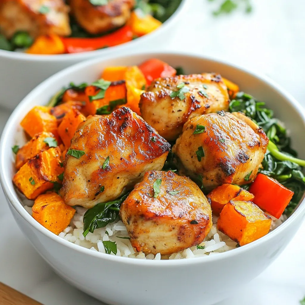 Chicken Sweet Potato Rice Bowls Flavorful Meal Prep