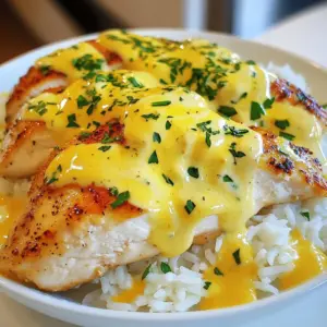 Chicken and Rice Components - 4 boneless, skinless chicken breasts - 1 cup long-grain rice - 2 cups chicken broth Seasoning and Aromatics - 1 medium onion, finely chopped - 3 cloves garlic, minced - 1 teaspoon paprika - 1 teaspoon dried thyme - Salt and freshly cracked black pepper, to taste Additional Items for Garnish - 1 cup heavy cream - 1 cup shredded sharp cheddar cheese - 2 tablespoons olive oil - Fresh parsley, finely chopped (for garnish) When I prepare Creamy Smothered Chicken & Rice, I make sure to gather these ingredients. The chicken breasts are the star of the show, while the rice acts as a fluffy base. Seasonings like paprika and thyme add depth to the dish. Fresh garlic and onion bring a lovely aroma. The heavy cream and cheddar cheese create the rich sauce we all love. Finally, I sprinkle fresh parsley on top for color and freshness. Each ingredient plays a key role in creating a delightful dinner. {{ingredient_image_2}} Cooking the Rice in Chicken Broth To cook the rice, start by pouring chicken broth into a medium saucepan. Bring the broth to a rolling boil over high heat. Once it bubbles, add one cup of long-grain rice. Stir it briefly, then cover the pot with a lid. Reduce the heat to low and let it simmer for 15 to 20 minutes. The rice will become tender and fluffy. After cooking, remove it from the heat and keep it covered to stay warm and moist. Keeping Rice Warm To keep the rice warm while you finish cooking the chicken and sauce, leave the lid on. This will trap heat and steam, ensuring the rice stays fluffy until you're ready to serve. Seasoning the Chicken Breasts While the rice cooks, take four boneless, skinless chicken breasts. Generously season them with salt, pepper, and one teaspoon of paprika on both sides. This adds flavor and color to your chicken. Achieving a Golden Brown Color Next, heat two tablespoons of olive oil in a large skillet over medium-high heat. Once the oil is hot, carefully add the seasoned chicken breasts to the skillet. Cook for 5 to 7 minutes on each side. The chicken should turn a beautiful golden brown. Make sure it is fully cooked with no pink inside. Once cooked, transfer the chicken to a plate and set it aside. Cooking Onions and Garlic In the same skillet, you will use the leftover oil and drippings. Add a finely chopped medium onion and sauté for about 3 minutes. Cook until the onion becomes translucent and soft. This will add a rich flavor base. Combining with Leftover Drippings After the onions are soft, add three minced garlic cloves. Cook for another 1 to 2 minutes, stirring frequently. This prevents the garlic from burning and adds a wonderful aroma. Adding Cream and Cheese Reduce the heat to medium. Pour in one cup of heavy cream into the skillet with the cooked onions and garlic. Stir continuously as the cream heats up. Then, add dried thyme and half of the shredded sharp cheddar cheese. Stir until the cheese melts completely into the sauce. Thickening the Sauce Allow the sauce to simmer gently for about 3 to 4 minutes. This lets it thicken slightly. Stir often to keep it smooth and creamy. Simmering Together Return the seared chicken breasts back to the skillet. Position them in the creamy sauce and spoon the sauce generously over the chicken. Allowing the Flavors to Meld Let everything simmer together for an additional 5 minutes. This step allows the flavors to blend beautifully, making the chicken extra tasty. Plating the Rice and Chicken After simmering, fluff the cooked rice with a fork. Divide the rice evenly onto each plate. Place a succulent piece of creamy chicken on top of the rice, making it look inviting. Garnishing with Fresh Parsley To finish, sprinkle chopped fresh parsley over each plated dish. This adds a vibrant touch and enhances the dish's aroma. Enjoy every bite of your creamy smothered chicken and rice! Adjusting Thickness To get the perfect creamy sauce, you can adjust the thickness. If the sauce is too thick, slowly add more chicken broth or cream. Stir and let it heat up. If it is too thin, let it simmer longer. This helps it thicken naturally. Maintaining Flavor Balance Balancing flavors is key. Taste the sauce before serving. If it needs more flavor, add a pinch of salt or a sprinkle of paprika. A touch of lemon juice can also brighten the taste. Always aim for a rich, velvety sauce. Ensuring Juiciness To keep the chicken juicy, avoid overcooking. Cook the chicken until it is golden brown on both sides. Using a meat thermometer helps here; the safe temperature is 165°F. Letting the chicken rest for a few minutes before serving keeps it moist. Avoiding Overcooking Watch the cooking time closely. Each chicken breast can vary in size. If you notice the chicken turning too brown, lower the heat. This way, you prevent drying out the meat while still achieving a nice color. Preventing Stickiness To prevent sticky rice, rinse the rice before cooking. This removes excess starch. Use a medium saucepan with a tight lid. Once boiling, avoid lifting the lid. This keeps the steam in for fluffy rice. Choosing the Right Rice Long-grain rice works best for this dish. It cooks up light and fluffy. Other options like basmati or jasmine can also work. Always check the cooking time on the package to ensure perfect results. Pro Tips Perfectly Cooked Chicken: Use a meat thermometer to ensure your chicken reaches an internal temperature of 165°F for safety and juiciness. Flavorful Rice: For enhanced flavor, toast the rice in the skillet before adding the chicken broth. It brings out a nutty aroma! Thicker Sauce: If you prefer a thicker sauce, let it simmer longer or add a tablespoon of cornstarch mixed with a little water. Garnishing Like a Pro: Add a squeeze of lemon juice over the dish before serving for a bright, fresh finish that complements the creamy flavors. {{image_4}} If you want a dairy-free version, swap the heavy cream for coconut milk. Use non-dairy cheese for a similar taste. Almond or soy milk also works well in this dish. These options keep the creamy texture while being friendly for lactose-free diets. You can easily change the protein in this recipe. Turkey breasts, pork chops, or even firm tofu are great options. Just adjust the cooking time based on what you choose. For example, tofu cooks faster, so keep an eye on it. To boost the dish’s flavor, add your favorite vegetables. Spinach, bell peppers, or peas blend well with the creamy sauce. Fresh herbs like basil or oregano can brighten the taste. Just toss them in during the last few minutes of cooking. Cheese lovers can have fun here! Try gouda or mozzarella instead of cheddar. Each cheese brings its unique flavor. You might even mix different cheeses for a richer taste. Just remember to melt them well into the sauce. Serve creamy smothered chicken and rice with a light side. Steamed broccoli or green beans make a great pair. A buttery corn on the cob also adds a sweet touch. These sides balance the richness of the main dish. A crisp salad is perfect for this meal. A simple green salad with lemon vinaigrette adds freshness. You can also serve warm bread, like garlic bread, for dipping in the sauce. Both options enhance the dining experience. To keep your creamy smothered chicken and rice fresh, store it in an airtight container. This helps prevent drying out or absorbing other smells in the fridge. You can safely keep the leftovers in the fridge for up to three days. Always let the dish cool down before sealing it up. When ready to enjoy leftovers, use a microwave or stovetop to reheat. If using a microwave, place your portion in a bowl and cover it with a damp paper towel. This keeps moisture in. Stir every minute to heat evenly. On the stovetop, add a splash of chicken broth to a pan, then heat over low until warm. For the best creamy texture, stir in a little extra cream or broth while reheating. You can freeze creamy smothered chicken and rice before or after cooking. If freezing before cooking, place the chicken, rice, and sauce in a freezer-safe bag. If you choose to freeze after cooking, allow it to cool completely first. When ready to eat, thaw it overnight in the fridge. Reheat on the stove or in the microwave, as mentioned above. This keeps the dish tasty and creamy. You can use vegetable broth or beef broth. Both choices work well in this dish. For a lighter option, use water with added herbs and spices. - Vegetable broth - Beef broth - Water with herbs You can make a quick broth at home. Just simmer water with onion, garlic, and herbs for 30 minutes. This gives great flavor without needing store-bought broth. To make it healthier, reduce the cream and cheese. You can replace heavy cream with a lighter option like Greek yogurt. - Use low-fat cream or yogurt - Cut down on cheese Add veggies like spinach, broccoli, or bell peppers. This boosts nutrients and adds color to your dish. You can sauté them with the onions for full flavor. Yes, brown rice is a great choice! It adds fiber and a nutty flavor. Brown rice takes longer to cook. You need about 40-50 minutes instead of 15-20 minutes for white rice. Brown rice has a chewier texture. It pairs well with the creamy sauce, but be aware it may soak up more broth. Adjust the liquid if needed to keep the dish moist. This blog post detailed how to make a delicious chicken and rice dish. We covered essential ingredients, step-by-step instructions, and useful tips. You learned how to create a creamy sauce that enhances flavor. I shared ways to vary the dish and how to store leftovers. Remember, cooking is about creativity. Don’t be afraid to tweak the recipe. Enjoy your tasty creation and impress your friends and family. Happy cooking!