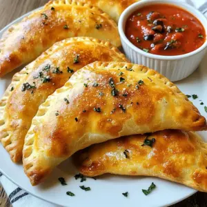 To make your calzones crispy and tasty, gather these must-have ingredients: - 2 cups pizza dough (store-bought or homemade) - 1 cup ricotta cheese - 1 cup shredded mozzarella cheese - 1/2 cup grated Parmesan cheese - 1/2 cup chopped spinach (fresh or frozen, thawed if frozen) - 1/4 cup sliced black olives - 1/2 teaspoon garlic powder - 1/2 teaspoon Italian seasoning - Salt and pepper to taste - 1 large egg, beaten (for egg wash) - Marinara sauce, for dipping These ingredients create a rich and creamy filling and give the calzones a delightful crunch. Want to spice things up? Consider adding these fun ingredients: - Sliced pepperoni or salami - Chopped bell peppers - Diced onions - Fresh herbs like basil or oregano - Additional cheeses like feta or cheddar These add-ins can elevate your calzones and let you customize each one to your taste. You can choose between store-bought or homemade dough. - Store-bought dough is quick and easy and works well for busy days. - Homemade dough gives you more control over flavor and texture. It can be fun to make, too! Both options yield great results, so pick what fits your schedule and skills best. {{ingredient_image_2}} First, set your air fryer to 375°F (190°C). This step warms the air fryer, making sure the calzones cook evenly. A hot air fryer helps achieve that crispy texture we love. Next, lightly dust a clean surface with flour. Roll out the pizza dough into circles. Aim for about 6 inches in diameter. Keep the thickness even for best results. This ensures all parts cook at the same time. Now, grab a mixing bowl. Combine 1 cup of ricotta cheese, 1 cup of shredded mozzarella, and 1/2 cup of grated Parmesan. Add 1/2 cup of chopped spinach and 1/4 cup of sliced black olives. Season with 1/2 teaspoon of garlic powder and 1/2 teaspoon of Italian seasoning. Add salt and pepper to taste. Mix until creamy and well-blended. Take a generous scoop of the filling and place it on one half of each dough circle. Leave a 1/2-inch border around the edge. Fold the other half over the filling to make a half-moon shape. Press the edges firmly to seal. Use a fork to crimp the edges for a pretty touch and a good seal. Brush the tops of each calzone with a beaten egg. This gives a lovely golden color when cooked. Place the calzones in the air fryer basket, making sure they do not touch. You may need to cook them in batches. Air fry for 12 to 15 minutes. Watch them closely, as cooking times can vary. Once golden brown and crispy, remove the calzones from the air fryer. Let them cool for a few moments. Serve with marinara sauce for dipping. For a nice touch, arrange them on a wooden board or colorful plate. Garnish with fresh basil or parsley for a pop of color. Enjoy your crispy air fryer calzones! To get that crispy outside, follow these steps: - Preheat your air fryer: Always start with a hot air fryer. Set it to 375°F (190°C). - Use egg wash: Brush the tops with beaten egg. This gives a nice golden color. - Don’t overcrowd: Space the calzones well in the basket. This allows air to flow and crisp them up. You can change the filling for fun twists. Here are some ideas: - Meat lovers: Add cooked sausage or pepperoni. - Veggie delight: Use mushrooms, bell peppers, or zucchini. - Cheese overload: Try adding feta or gouda for a new flavor. Watch out for these common issues: - Overfilling calzones: Too much filling can cause leaks. Stick to one generous spoonful. - Skipping the crimping: Always crimp the edges well. This helps keep the filling inside. - Not checking on them: Keep an eye on cooking time. Every air fryer cooks a bit differently. Pro Tips Use Fresh Ingredients: Whenever possible, opt for fresh spinach and high-quality cheeses to enhance the flavor and texture of your calzones. Experiment with Fillings: Feel free to customize your calzone fillings by adding cooked meats, different vegetables, or even a variety of cheeses for a unique twist. Ensure Proper Sealing: Make sure to press the edges of the calzones firmly and crimp them well to prevent any filling from leaking out during cooking. Check for Doneness: Since air fryer models can vary, check your calzones a minute or two before the suggested cooking time to ensure they don't overcook. {{image_4}} You can make calzones with many tasty vegetarian fillings. Try using: - 1 cup ricotta cheese - 1 cup shredded mozzarella cheese - 1/2 cup grated Parmesan cheese - 1/2 cup chopped spinach - 1/4 cup sliced black olives Mix these ingredients for a creamy and delicious filling. You can also add sautéed mushrooms, bell peppers, or artichokes. Each adds flavor and texture to your calzone. If you want to add protein, you have great options. Ground beef, sausage, or chicken work well. For seafood lovers, shrimp or crab add a nice touch. Here’s a simple mix to try: - 1 cup cooked ground beef or sausage - 1/2 cup cooked shrimp Mix your meat or seafood with the cheeses for a hearty filling. This step makes the calzones more filling and satisfying. You can flavor the dough to make it more special. Adding herbs gives the dough a nice taste. Try mixing in: - 1 teaspoon dried oregano - 1 teaspoon garlic powder - 1 teaspoon Italian seasoning Knead these spices into the dough before rolling it out. This will add extra flavor to every bite of your calzone. To store leftover calzones, let them cool first. Place them in an airtight container. You can keep them in the fridge for up to three days. If you want to keep them longer, freezing is a great option. To reheat calzones and keep them crispy, use the air fryer. Preheat it to 350°F (175°C). Place the calzones in the basket and heat for about 5-7 minutes. Check them often to avoid overcooking. This method restores their crunch. If you want to freeze calzones, wrap each one tightly in plastic wrap. Then, place them in a freezer-safe bag. Label the bag with the date. They can stay in the freezer for up to two months. To cook frozen calzones, do not thaw. Just air fry at 375°F (190°C) for about 15-18 minutes. Enjoy a quick meal anytime! The best temperature for air frying calzones is 375°F (190°C). This heat cooks them evenly and gives a nice crispy crust. Preheat your air fryer to this temperature before cooking. This step helps the calzones cook thoroughly and gain that golden color. Yes, you can use different types of cheese. Feel free to mix ricotta, mozzarella, and even cheddar for a unique taste. Try using feta or goat cheese for a tangy twist. The choice is yours! Just keep the filling creamy to maintain the right texture. To prevent leaking, seal the edges tightly. After folding the dough, crimp the edges with a fork. Make sure to leave a half-inch border around the filling. This extra step helps keep the filling inside while they cook. Serve air fryer calzones with marinara sauce for dipping. You can also add a fresh salad or garlic bread on the side. These pairings enhance the meal and add more flavors. Enjoy your calzones with any of these tasty options! Crispy air fryer calzones are easy and fun to make. We covered key ingredients, step-by-step cooking, and storage tips. You can customize flavors with different fillings and dough types. Avoid mistakes to ensure a great result. Lastly, enjoy your calzones fresh, or freeze leftovers for later. Get creative and make them your own!