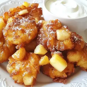 To make these healthy sugar-free apple fritters, gather these key ingredients: - 2 large apples (preferably Granny Smith), peeled, cored, and diced - 2 cups almond flour - 1/2 cup rolled oats - 1 teaspoon ground cinnamon - 1/2 teaspoon ground nutmeg - 1 teaspoon baking powder - 1/4 teaspoon sea salt - 1/2 cup unsweetened applesauce - 1/4 cup almond milk (or any milk of your choice) - 1 large egg (or a flax egg for vegan version: mix 1 tablespoon ground flaxseed with 2.5 tablespoons water and let sit for 5 minutes) - 1 teaspoon pure vanilla extract - Optional: 1/4 cup chopped nuts (such as walnuts or pecans) for added texture For those who want extra sweetness, you can use several sugar-free options. Here are a few: - Stevia: A natural sweetener that adds great flavor without calories. - Erythritol: A sugar alcohol with a low glycemic index. - Monk fruit sweetener: A natural sweetener with zero calories. These alternatives work well without changing the taste of the fritters. You can make your fritters even more fun! Consider these add-ins: - Chopped nuts: Walnuts or pecans add crunch and flavor. - Dried fruit: Raisins or cranberries give a sweet twist. - Chocolate chips: Use sugar-free chocolate for a treat. Feel free to mix and match these options to create your perfect fritter! {{ingredient_image_2}} Start by preheating your oven to 375°F (190°C). This step is key to getting your fritters just right. Next, grab a baking sheet and line it with parchment paper. This helps prevent sticking and makes cleanup easier. In a big mixing bowl, add the following dry ingredients: - 2 cups almond flour - 1/2 cup rolled oats - 1 teaspoon ground cinnamon - 1/2 teaspoon ground nutmeg - 1 teaspoon baking powder - 1/4 teaspoon sea salt Whisk these together until they blend well. This mix forms a great base for your fritters. Now, in a separate bowl, mix your wet ingredients: - 1/2 cup unsweetened applesauce - 1/4 cup almond milk - 1 large egg (or a flax egg) - 1 teaspoon pure vanilla extract Whisk these ingredients until smooth. This mixture adds moisture and flavor to your fritters. Slowly pour the wet mixture into the dry mix. Stir gently until you see a thick batter. Be careful not to overmix; you want it just right. Next, fold in: - 2 large apples, peeled, cored, and diced - Optional: 1/4 cup chopped nuts Use a tablespoon to scoop out the batter. Shape each scoop into fritters on your baking sheet. Make sure they are evenly shaped for even cooking. Place the baking sheet in the oven and bake for 18-20 minutes. Keep an eye on them. You want them to turn golden brown. To check if they are done, insert a toothpick into a fritter. If it comes out clean, they are ready! Let them cool for a few minutes on the baking sheet before moving them to a wire rack. Enjoy the delightful smell wafting through your kitchen! To get the right fritter texture, focus on your batter. Use almond flour and oats as your base. These ingredients create a nice balance. If the batter feels too dry, add a little more almond milk. If it’s too wet, mix in a bit more flour. Shape the fritters gently. This keeps them light and airy. Bake until golden brown to ensure they are crisp outside and soft inside. You can easily adapt this recipe to suit your needs. For a gluten-free option, stick with almond flour and oats. Both are naturally gluten-free. To make it vegan, swap the egg for a flax egg. Just mix one tablespoon of ground flaxseed with two and a half tablespoons of water. Let it sit for five minutes until it thickens. This will bind your ingredients well, just like an egg. Adding flavor without sugar is fun! Use spices like cinnamon and nutmeg for warmth. They enhance the apple taste. You can also add pure vanilla extract for extra depth. If you want, mix in chopped nuts, like walnuts or pecans. They not only add crunch but also pack in healthy fats. Another great trick is to serve the fritters with sugar-free yogurt. This adds a creamy touch without the extra sugar. Pro Tips Choose the Right Apples: For the best flavor and texture, opt for tart apples like Granny Smith. They balance well with the sweetness of the applesauce. Don’t Overmix: When combining the wet and dry ingredients, mix just until combined. Overmixing can lead to dense fritters. Customize Your Fritters: Feel free to add spices like ginger or cloves for an extra flavor kick, or incorporate dried fruits like raisins or cranberries for added sweetness. Storage Tips: Store leftover fritters in an airtight container in the fridge for up to 3 days. Reheat in the oven for a few minutes to regain their crispiness. {{image_4}} You can mix things up with various fruits. Instead of apples, try pears or bananas. Both fruits add their unique flavors. For a tropical twist, use diced pineapple or mango. Each fruit will give a new taste to your fritters. You can even blend fruits for a delightful medley! Adding spices and extracts can make your fritters even better. You can use ground ginger for a warm kick. Nutmeg pairs well with apples, but cinnamon is a must. You might also add a splash of almond or coconut extract. These flavors can really brighten your fritters. Just remember to keep it balanced and not overpowering. Mini fritters are fun and easy to eat. Simply use a smaller scoop of batter. This way, you can make bite-sized treats perfect for sharing. They cook faster too, so keep an eye on them. You can serve them as snacks or at parties. Everyone will love these little bites! To keep your healthy sugar-free apple fritters fresh, store them in an airtight container. Line the bottom of the container with a paper towel to absorb moisture. Place the fritters in a single layer, adding more paper towels between layers. This method helps keep them crispy and tasty. You can store them in the fridge for up to three days. If you want to save fritters for later, freezing is a great option. First, let the fritters cool completely. Then, arrange them in a single layer on a baking sheet. Freeze for about an hour until they are firm. After that, transfer them to a freezer-safe bag or container. Remove as much air as possible to prevent freezer burn. These fritters can last up to three months in the freezer. When you're ready to enjoy your fritters again, reheating them properly is key. For best results, use an oven or air fryer. Preheat your oven to 350°F (175°C). Place the fritters on a baking sheet and heat for about 10-15 minutes. This will help keep them crispy. If you use the microwave, heat them for short bursts of 15-20 seconds. Be careful not to overheat, as this can make them soggy. Enjoy them warm for the best taste! Yes, you can use regular flour instead of almond flour. However, the fritters will not be sugar-free. Almond flour is lower in carbs and rich in healthy fats. It helps create a moist texture. If you choose regular flour, your fritters may have a different taste and texture. To make these fritters vegan, substitute the egg with a flax egg. To make a flax egg, mix 1 tablespoon of ground flaxseed with 2.5 tablespoons of water. Let it sit for 5 minutes until it thickens. This swap keeps the fritters moist and holds them together well. Using no sugar helps keep blood sugar levels steady. Almond flour is gluten-free and high in protein. It offers healthy fats that can support heart health. This recipe is also lower in calories compared to traditional fritters. You get a tasty treat that is better for your body! You learned about key ingredients for tasty fritters, along with step-by-step baking instructions. I shared tips to get the right texture and healthy options for everyone. You can experiment with different fruits and flavors to create your favorite versions. Plus, I covered how to store and reheat them best. Try making these fritters with fresh ideas. They can fit any diet and taste great!