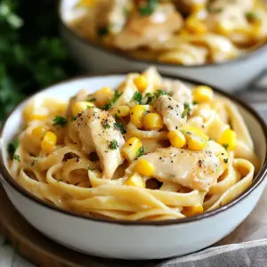 - Chicken and Pasta - 2 boneless, skinless chicken breasts, diced - 8 oz fettuccine pasta - Sauces and Spices - 1 cup unsalted butter (2 sticks) - 4 cloves garlic, minced - 1 tablespoon smoked paprika - 1 tablespoon onion powder - 1 teaspoon cayenne pepper - 1 cup heavy cream - Cheese and Vegetables - 1 cup freshly grated Parmesan cheese - 1 cup sweet corn (fresh or frozen) - 1/2 cup fresh parsley, chopped - Seasoning - Salt and freshly ground black pepper, to taste - Cooking Utensils and Equipment - Large pot for boiling pasta - Large skillet for cooking chicken and sauce - Knife and cutting board for chopping ingredients - Recommended Cookware - Colander for draining pasta - Measuring cups and spoons for precise ingredient use Gather these ingredients and tools to make your Cowboy Butter Chicken Pasta. Each item plays a key role in creating a rich, flavorful dish. The chicken adds protein, while the fettuccine serves as a perfect base. The butter and spices create a creamy sauce that ties everything together. Don't forget the cheese and corn for extra taste and texture! {{ingredient_image_2}} Boiling Water and Cooking Time First, fill a large pot with water and add salt. Bring the water to a boil. Once the water is boiling, add the 8 oz of fettuccine pasta. Cook the pasta according to the package instructions until it is al dente. This usually takes about 8 to 10 minutes. Reserve Pasta Water Tips After cooking, drain the pasta. Be sure to save about 1/2 cup of the pasta water. This starchy water helps thicken the sauce later. Cooking the Chicken In a large skillet, melt 1 cup of unsalted butter over medium-high heat. Once the butter is bubbling, add 4 cloves of minced garlic. Sauté the garlic for about 1 minute until it smells great. Now, add the diced chicken breasts. Season with 1 tablespoon of smoked paprika, 1 tablespoon of onion powder, and 1 teaspoon of cayenne pepper. Cook the chicken for 7 to 10 minutes, stirring often. It should be golden brown and fully cooked. Creating the Butter Sauce Lower the heat to medium-low. Pour in 1 cup of heavy cream and mix well. Gradually add 1 cup of grated Parmesan cheese. Stir until the cheese melts and the sauce is smooth. Mixing Pasta and Sauce Add the cooked fettuccine and sweet corn to the skillet. Use the reserved pasta water to adjust the sauce's thickness. Mix everything well to coat the pasta in the creamy sauce. Final Touches Remove the skillet from the heat. Gently stir in 1/2 cup of chopped fresh parsley. Taste your dish and add more salt and pepper if needed. Serve the pasta hot, garnished with extra parsley and Parmesan for a tasty finish. Ensuring Perfectly Cooked Chicken To cook chicken well, use small, even pieces. This helps them cook evenly. Cook the chicken until it is golden brown and no longer pink inside. Use a meat thermometer if needed. The safe internal temp is 165°F. Achieving a Creamy Sauce For a creamy sauce, lower the heat after adding the heavy cream. Stir gently to mix well. Add the Parmesan cheese slowly. This helps it melt smoothly. If the sauce is too thick, add a bit of reserved pasta water. Spice Adjustments If you like mild flavors, cut back on the cayenne pepper. You can also use sweet paprika for a different taste. Taste as you cook to find the right balance. Ingredient Substitutions You can swap chicken for shrimp or tofu for a new twist. Use any pasta you have on hand. Whole wheat or gluten-free pasta works great too. For veggies, add bell peppers or spinach for extra color and nutrients. Serving Suggestions Serve pasta in shallow bowls for a nice touch. This makes it look fancy. Pair with crusty bread to soak up the sauce. Garnishing Tips Garnish with extra parsley on top. A sprinkle of grated Parmesan adds flavor and visual appeal. You can also add a touch of red pepper flakes for a pop of color. Pro Tips Butter Quality Matters: Use high-quality unsalted butter for the best flavor and creaminess in your sauce. Adjust Spice Levels: Feel free to modify the amount of cayenne pepper to suit your taste preferences. Perfect Pasta: Make sure to cook the fettuccine al dente, as it will continue to cook slightly when mixed with the sauce. Fresh Herbs Finish: Add the parsley at the end to retain its vibrant color and fresh flavor. {{image_4}} Substituting Chicken You can swap chicken with shrimp or turkey. Shrimp cooks fast and adds a nice flavor. Turkey offers a leaner option but stays juicy when cooked right. You can use the same spices for these proteins. Vegetarian Options For a vegetarian twist, try using firm tofu or tempeh. Both add great texture. Cook them until golden, just like chicken. You can also use mushrooms for a meaty feel. Using Different Types of Pasta Fettuccine is great, but you can use other pasta shapes. Penne or farfalle work well too. Choose your favorite or what you have on hand. The sauce clings nicely to all shapes. Gluten-free Variants If you need gluten-free pasta, try rice or quinoa pasta. They cook well and taste good. Just follow the package instructions for the best results. Dairy-Free Versions To make this dish dairy-free, use coconut cream instead of heavy cream. Nutritional yeast can replace cheese for a cheesy taste. This keeps the dish creamy and rich. Adding Extra Veggies You can boost nutrition by adding more veggies. Spinach, bell peppers, or zucchini work well. Toss them in while cooking the chicken to keep them tender. This adds color and flavor to your dish. To keep Cowboy Butter Chicken Pasta fresh, store it properly. Place the pasta in an airtight container. This helps prevent it from drying out. You can store it in the fridge for up to three days. Make sure to cool it first before sealing the container. This will keep flavors intact. Want to save leftovers? Freezing is a great option! Let the pasta cool completely. Then, place it in a freezer-safe container. You can freeze it for up to three months. Make sure to label it with the date. This helps you track how long it has been stored. When freezing, consider portion sizes. This makes it easier to thaw only what you need. Also, use plastic wrap to cover the pasta before sealing. This extra layer helps prevent freezer burn. To reheat, thaw the pasta in the fridge overnight. For quick reheating, use the microwave. Add a splash of cream or water to keep it moist. Heat in short bursts, stirring often. This ensures even heating. Want to enjoy Cowboy Butter Chicken Pasta later? You can make it ahead! Cook the chicken and sauce and store separately from the pasta. This keeps everything fresh and tasty. You can prepare the sauce and chicken a day before. Store it in the fridge. The next day, just cook the pasta and mix everything. It saves time and effort on busy nights. When batch cooking, consider doubling the recipe. You can divide it into meal-sized portions. Use clear labels to identify each meal. This way, you have quick dinners ready to go. Cowboy Butter Chicken Pasta is a creamy, flavorful dish. It features chicken, fettuccine, and a rich butter sauce. I blend garlic, smoked paprika, and Parmesan cheese with heavy cream. This dish combines classic comfort and a cowboy twist. It’s simple to prepare and a crowd-pleaser. Yes, you can make this recipe ahead of time. To meal prep, cook the pasta and chicken separately. Store them in airtight containers. Keep the sauce in another container. When ready to eat, reheat everything on the stove. Add a splash of pasta water to help the sauce blend smoothly. To make Cowboy Butter Chicken Pasta less spicy, reduce the cayenne pepper. You can start with a pinch and taste as you go. Adding more cream can also tone down the heat. If you want, you can use sweet smoked paprika instead of regular. This change keeps the flavor without the spice. This dish pairs well with many sides. A simple green salad adds freshness. Garlic bread is perfect for soaking up the sauce. You can serve steamed vegetables, like broccoli or green beans, for extra nutrition. For a hearty meal, add roasted potatoes on the side. You learned how to make Cowboy Butter Chicken Pasta, a tasty mix of chicken and pasta. We covered the right ingredients, tools, and step-by-step tips to cook it well. You can also try variations and store leftovers safely. Cooking is fun, and this dish is a great start. Remember, don't fear making adjustments to suit your taste. Enjoy your meal, and share it with friends and family!