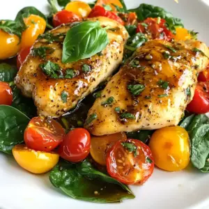 To make One Pan Balsamic Chicken, you need these items: - 4 boneless, skinless chicken breasts - 1/2 cup balsamic vinegar - 1/4 cup honey - 2 tablespoons olive oil - 3 garlic cloves, minced - 1 teaspoon dried Italian herbs - Salt and freshly ground black pepper to taste - 1 cup cherry tomatoes, halved - 2 cups fresh spinach - Fresh basil leaves for garnishing You can swap some ingredients if needed. Use apple cider vinegar instead of balsamic for a different taste. Maple syrup can replace honey for a vegan option. If you don&rsquo;t have fresh garlic, use 1/2 teaspoon of garlic powder. You can also use any fresh greens instead of spinach, like kale or arugula. When picking chicken, look for bright pink meat with no dark spots. The skin should look smooth and shiny. For tomatoes, choose ones that feel firm and have a sweet aroma. Fresh spinach should be vibrant green and crisp, not wilted. Always check the expiration dates on any packaged items too. {{ingredient_image_2}} First, set your oven to 400&deg;F (200&deg;C). This helps the chicken cook evenly. In a bowl, mix together: - 1/2 cup balsamic vinegar - 1/4 cup honey - 2 tablespoons olive oil - 3 minced garlic cloves - 1 teaspoon dried Italian herbs - Salt and pepper to taste Whisk these ingredients well. This marinade gives the chicken great flavor. Next, take a large baking dish or oven-safe skillet. Place the chicken breasts inside. Pour the marinade over them. Make sure each piece is well coated. Then, add: - 1 cup halved cherry tomatoes Spread these around the chicken. Their juices will mix with the marinade as they cook. Now, put the dish in the oven. Bake for 20 minutes. This lets the chicken soak up the flavors. After 20 minutes, take it out. Add: - 2 cups fresh spinach Place the spinach around the chicken. This will wilt nicely. Drizzle some pan juices over the chicken. Now put the dish back in the oven for another 10-15 minutes. Check that the chicken reaches 165&deg;F (75&deg;C). When done, let it rest for a few minutes. This helps keep the chicken juicy. Before serving, add some fresh basil leaves on top for a lovely finish. To get the best flavor from your balsamic chicken, follow these steps: - Marinate the chicken: Let the chicken sit in the marinade for at least 30 minutes. This adds deep flavor. - Use fresh herbs: Fresh basil enhances the taste. Add it just before serving. - Balance the sweet and sour: The honey and balsamic vinegar need to balance. Adjust to your taste. These tips help you create a dish that bursts with flavor. Juicy chicken makes your meal enjoyable. Here&rsquo;s how to keep it moist: - Don&rsquo;t overcook: Bake the chicken until it reaches 165&deg;F. Use a meat thermometer for accuracy. - Rest the chicken: Let it sit for a few minutes after baking. This allows the juices to settle. - Baste during baking: Spoon the pan juices over the chicken halfway through cooking. This keeps it moist. These tricks ensure every bite is tender and juicy. Sometimes things don&rsquo;t go as planned. Here are solutions: - Chicken is dry: You may have cooked it too long. Use a thermometer next time. - Flavor is weak: Ensure you marinate well. Adding more salt can also help. - Vegetables are soggy: Don&rsquo;t overbake them. Add them later in the cooking process. These tips help you avoid common mistakes and enjoy a great meal. Pro Tips Marinade Time: For even more flavor, let the chicken marinate in the balsamic mixture for 30 minutes to 2 hours before baking. This will enhance the taste and tenderness. Fresh Ingredients: Using fresh garlic and herbs instead of dried can elevate the dish's flavor profile significantly. Fresh basil especially adds a fragrant note. Cooking Thermometer: Use a meat thermometer to check the chicken's internal temperature. It should reach 165&deg;F (75&deg;C) to ensure it's cooked through and safe to eat. Leftover Possibilities: This dish makes for great leftovers! Use the leftover chicken and veggies in salads or sandwiches for a quick meal. {{image_4}} You can change this dish by adding different veggies. Try bell peppers for crunch. Zucchini slices add a lovely texture. Carrots bring a touch of sweetness. Fresh herbs like rosemary or parsley can boost flavor too. Just chop them and toss them in with the chicken. Each choice adds a new twist to the dish. If you want a smoky taste, try grilling the chicken. Marinate the chicken as usual. Preheat the grill to medium heat. Grill each breast for about 6-7 minutes on each side. You can also saut&eacute; the chicken in a skillet. Use olive oil over medium heat. Cook for about 5-6 minutes on each side until golden brown. Both methods give you juicy chicken with a crispy outside. To spice things up, add red pepper flakes or hot sauce to the marinade. This gives the dish a nice kick. For a fresh twist, try adding orange or lemon juice. Replace part of the balsamic vinegar with citrus juice. You can also add zest from these fruits for extra flavor. These small changes can make a big difference in taste. To keep your One Pan Balsamic Chicken fresh, store it in an airtight container. Make sure it&rsquo;s cool before sealing. This helps lock in flavor and moisture. Place the container in the fridge. Your leftovers will last for about 3 to 4 days. If you have extra sauce, store it separately for better taste. When ready to enjoy your leftovers, reheating is key. Heat the chicken in the oven at 350&deg;F (175&deg;C) for about 15 minutes. This keeps the chicken juicy. You can also microwave it for 1-2 minutes. Add a splash of water or broth to keep it moist. Cover it with a damp paper towel in the microwave to prevent drying out. Freezing is a smart way to save this dish for later. Place cooled chicken and sauce in a freezer-safe container. It will freeze well for up to 3 months. When you are ready to eat, thaw it overnight in the fridge. Reheat it gently in the oven or microwave. This way, you can enjoy this tasty meal anytime! Bake chicken breasts at 400&deg;F for about 20 minutes. After this, add spinach and bake for 10-15 more minutes. This helps the chicken become juicy and tender. Always check the inside temperature. It should reach 165&deg;F to ensure it's safe to eat. Yes, you can use bone-in chicken breasts. They will take longer to cook. I suggest baking them for about 30-35 minutes before adding spinach. This extra time helps the meat stay moist and flavorful. Balsamic chicken pairs well with many sides. Here are a few ideas: - Rice or quinoa for a filling base - Roasted vegetables for extra color and flavor - A fresh green salad for a light touch - Garlic bread for a cozy addition These sides will enhance your meal and make it more balanced. Enjoy! This post covers everything you need for balsamic chicken. We looked at key ingredients, cooking steps, and how to store leftovers. Sharing tips for flavor and texture is vital. I hope you feel confident trying variations like grilling or adding herbs. Remember, using fresh ingredients makes a big difference. Enjoy your meal, and don&rsquo;t forget to pair it with great sides. With these tips, you can cook perfect balsamic chicken every time. Happy cooking!