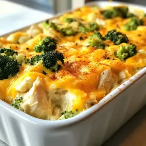 To make the Low Carb Creamy Chicken Casserole, you need the following: - 2 cups cooked chicken, shredded - 1 cup broccoli florets (fresh or frozen) - 1 cup cauliflower florets (fresh or frozen) - 1 cup cream cheese, softened to room temperature - 1/2 cup sour cream - 1 cup shredded cheddar cheese - 1/2 cup grated Parmesan cheese - 1 teaspoon garlic powder - 1 teaspoon onion powder - Salt and pepper, to taste - 1 tablespoon olive oil - 1/2 teaspoon paprika (to sprinkle on top) Each serving of this casserole has about: - Calories: 360 - Protein: 30g - Carbohydrates: 6g - Dietary Fiber: 2g - Fat: 24g This dish is rich in protein and low in carbs, making it great for many diets. When picking fresh broccoli and cauliflower, look for vibrant colors. The florets should be tight and compact. Avoid any that show yellowing or wilting. If you choose frozen veggies, ensure they are bright in color and free from ice crystals. Fresh ingredients make your casserole taste better! {{ingredient_image_2}} First, set your oven to 350°F (175°C). This heat will help the casserole cook evenly. While it warms up, gather all your ingredients. You need cooked chicken, broccoli, cauliflower, cream cheese, sour cream, cheddar cheese, Parmesan cheese, and some spices. Having everything ready makes cooking smooth and quick. Next, take a big skillet and heat one tablespoon of olive oil over medium heat. Add the broccoli and cauliflower. Cook them for about 5-7 minutes. You want them tender but still bright in color. Once they are done, take them off the heat. In a large bowl, mix together the softened cream cheese, sour cream, garlic powder, onion powder, and salt and pepper. Use a hand mixer or whisk to make it creamy. Then, gently fold in the shredded chicken along with the sautéed veggies. Make sure everything is well mixed and coated. Now, transfer the creamy mixture into a greased 9 x 13 inch casserole dish. Spread it out evenly so it cooks well. On top, sprinkle shredded cheddar cheese and grated Parmesan cheese for a cheesy finish. Add a light dusting of paprika for flavor and color. Put the casserole in your preheated oven and bake for 25-30 minutes. You want the top to be golden brown and the edges bubbling. After baking, let it cool for about 5 minutes. This helps it set up nicely. Serve hot and enjoy! For a fresh touch, you can add chopped parsley or chives on top. Pair it with crunchy greens for a great meal. To make this casserole, you need a few simple tools. Gather the following: - Large skillet - Mixing bowl - Hand mixer or whisk - 9 x 13 inch casserole dish - Measuring cups and spoons - Spatula These tools help you mix and bake your casserole easily. To get that perfect creamy texture, start with room temperature cream cheese. This makes it easier to blend. Mix in the sour cream well for added creaminess. If the mixture seems too thick, you can add a splash of chicken broth. This adds flavor and helps achieve a smooth texture. A few common mistakes can ruin your dish. Here are some tips to avoid them: - Don’t skip sautéing the vegetables. This step adds flavor and ensures they cook right. - Make sure to season your creamy mixture well. Taste as you go to get the right balance. - Don’t overcook the casserole. Bake it just until the top is golden. This keeps it moist inside. By following these tips, you'll create a delicious low carb creamy chicken casserole every time! Pro Tips Tip Title: Use Rotisserie Chicken: For a quicker prep time, consider using store-bought rotisserie chicken. It's already cooked and adds great flavor to your casserole. Tip Title: Customize Vegetables: Feel free to swap out or add your favorite low-carb vegetables like spinach, bell peppers, or zucchini to make the dish your own. Tip Title: Add Herbs: Fresh or dried herbs like thyme or oregano can enhance the flavors significantly. Sprinkle some on top before baking for an aromatic touch. Tip Title: Make Ahead: This casserole can be prepared in advance and stored in the fridge. Just bake it when you're ready to serve for a hassle-free meal. {{image_4}} You can easily change the protein in this casserole. Try using turkey instead of chicken. Ground meats like beef or pork also work well. For a vegetarian option, use tofu or tempeh. Each protein brings a unique taste and texture. Be sure to adjust cooking times for different meats. There are many vegetables you can add to this casserole. Zucchini, bell peppers, or spinach are great choices. They add color and nutrients. Just make sure to chop them small. This helps them cook evenly. Remember to sauté them lightly before mixing in. This keeps them tender and tasty. Cheese is key to this dish’s creamy goodness. You can switch up the cheese for different flavors. Try mozzarella for a stringy texture or feta for a tangy taste. Gouda or Swiss can add a nice twist too. Just ensure the cheese melts well for that creamy finish. Each option gives the casserole a new flair. Store your Low Carb Creamy Chicken Casserole in an airtight container. Let it cool down first. Keep it in the fridge for up to three days. If you want to store it longer, freezing is a great option. Just make sure to wrap it well to avoid freezer burn. When you're ready to eat, take it out of the fridge. Reheat it in the oven at 350°F (175°C) for about 20 minutes. You can also use the microwave, but heat it in short bursts. Stir it every few minutes to ensure even warming. To freeze your casserole, portion it out into smaller containers. This makes it easy to thaw only what you need. When you’re ready to enjoy it, take a container from the freezer. Let it thaw in the fridge overnight before reheating. This helps maintain the creamy texture. Yes, you can make this casserole ahead of time. Prepare it up to the baking step, then cover it well. Store it in the fridge for up to 24 hours. When ready to cook, just pop it into the oven. You may need to add a few extra minutes to the baking time. This makes it a great option for busy days! Absolutely! This casserole is perfect for meal prep. It keeps well in the fridge for up to five days. You can portion it into containers for easy grab-and-go meals. Just reheat in the microwave or oven for a quick and tasty lunch or dinner. You can pair this casserole with many sides. A fresh green salad adds a nice crunch. Steamed asparagus or green beans also work well. If you want more low-carb options, try sautéed zucchini or roasted Brussels sprouts. Each of these sides complements the creamy flavors of the casserole beautifully. This blog post explored how to make a tasty Low Carb Creamy Chicken Casserole. We discussed the key ingredients, detailed cooking steps, and shared helpful tips. You learned about variations to enhance flavor and how to store your dish properly. In closing, this recipe is simple and satisfying. It allows for creativity while keeping health in mind. Enjoy cooking and savoring each delightful bite!