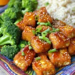 - 1 block (14 oz) firm tofu, drained and pressed - 1/4 cup soy sauce (or tamari for gluten-free) - 2 tablespoons maple syrup - 2 tablespoons sesame oil - 1 tablespoon freshly grated ginger - 2 cloves garlic, finely minced - 1 tablespoon rice vinegar - 1/4 cup cornstarch - 1 tablespoon sesame seeds (for garnish) - 2 green onions, thinly sliced (for garnish) - A pinch of red pepper flakes for heat - A splash of orange juice for a fruity twist - Chopped cilantro for a fresh finish - Air fryer - Mixing bowl - Knife - Cutting board - Measuring cups and spoons When I make Air Fryer Teriyaki Tofu Nuggets, I always gather these ingredients first. The firm tofu is key because it holds its shape well. The soy sauce brings salty depth, while maple syrup adds a touch of sweetness. I love to add ginger and garlic for their strong flavors. They really make the marinade pop. You can play around with optional ingredients like red pepper flakes if you want some heat, or a splash of orange juice for added zest. Having the right equipment makes the process smoother. An air fryer is crucial for that crispy finish. A mixing bowl helps combine the marinade well. A sharp knife and cutting board are also important for cutting the tofu into nuggets. Feel free to customize with these options to make the dish your own! Start with a block of firm tofu. Drain and press it for about 15 minutes. This step removes excess water. Next, cut the tofu into bite-sized cubes, about 1 inch each. This size helps with even cooking and crispy texture. In a mixing bowl, combine the following ingredients: - 1/4 cup soy sauce or tamari - 2 tablespoons maple syrup - 2 tablespoons sesame oil - 1 tablespoon freshly grated ginger - 2 cloves garlic, finely minced - 1 tablespoon rice vinegar Whisk these together until smooth. This marinade adds rich, sweet, and savory flavors to the tofu. Place the tofu cubes into the marinade. Gently toss them to coat each piece well. Let this sit for at least 30 minutes. For more flavor, marinate in the fridge for up to 2 hours. After marinating, take the tofu out. Sprinkle 1/4 cup cornstarch over the cubes. Gently toss again to coat each nugget. This coating is key for achieving that desired crispiness when air frying. First, preheat your air fryer to 375°F (190°C) for about 5 minutes. Spread the coated tofu nuggets in a single layer in the air fryer basket. Make sure they don’t touch to promote even cooking. Cook for 15 minutes, shaking the basket halfway through. The nuggets should turn golden brown and crisp on the outside. To get that perfect crispy texture, start by pressing the tofu well. This removes extra water. Cut the tofu into 1-inch cubes. Coat each nugget lightly with cornstarch. This helps create that crunchy exterior when air frying. Arrange the nuggets in a single layer in the air fryer basket. Overcrowding can lead to soggy tofu, so give them space. For the best flavor, marinate the tofu for at least 30 minutes. If you have time, let it sit for 2 hours in the fridge. This allows the tofu to soak up all the tasty teriyaki sauce. The longer it marinates, the more delicious it becomes. Make sure to turn the tofu in the marinade to coat all sides. For a beautiful plate, serve the teriyaki tofu nuggets on a colorful platter. Add steamed broccoli for a vibrant green contrast. Pair it with jasmine rice for a complete meal. Drizzle any leftover marinade over the top. Finally, sprinkle sesame seeds and sliced green onions on the nuggets for a lovely finish. This not only tastes good but looks amazing too! {{image_4}} You can make your teriyaki tofu nuggets even better by adding vegetables. Broccoli, bell peppers, and carrots work great. Just cut them small. Mix them with the tofu in the marinade. The veggies soak up the sauce and add color. They also give a nice crunch. You can cook them at the same time as the tofu. Just make sure they fit in the air fryer. This makes the dish more fun and healthy. If you want a gluten-free option, use tamari instead of soy sauce. Tamari tastes just like soy sauce but has no gluten. You can also use arrowroot instead of cornstarch. It gives the same crispy texture. Always check labels to make sure everything is gluten-free. This way, everyone can enjoy your teriyaki tofu nuggets! To add some heat, mix in chili paste or sriracha into your marinade. Start with a small amount. You can add more if you like it spicy! You can also sprinkle red pepper flakes on top before serving. This will give your nuggets a nice kick. Pair them with a cooling dip, like yogurt or sour cream, to balance the heat. This spicy twist makes the dish exciting and full of flavor! To store your leftover teriyaki tofu nuggets, wait until they cool down. Place them in an airtight container. This keeps them fresh and prevents any odors. You can keep them in the fridge for up to 3 days. Make sure to label the container with the date. This way, you always know when they were made. When you want to enjoy your leftovers, reheating is key. To keep them crispy, use the air fryer again. Preheat your air fryer to 350°F (175°C). Place the nuggets in a single layer. Heat them for about 5 to 7 minutes. This method revives the crunch and flavor. You can also use an oven, but the air fryer works best. If you want to store them for longer, freezing is a great option. First, let the cooked nuggets cool completely. Then, arrange them in a single layer on a baking sheet. Freeze them for about 1 hour. Once frozen, transfer them to a freezer-safe bag. Squeeze out as much air as possible before sealing. These nuggets can stay in the freezer for up to 3 months. Just remember to label the bag with the date. Yes, you can use other proteins. Chicken, tempeh, or seitan are great options. Each will give a unique taste and texture. Just adjust the cooking time based on the protein you choose. The best temperature for tofu is 375°F (190°C). This heat helps the tofu become crispy on the outside while staying soft inside. Preheating ensures even cooking. You can marinate tofu for at least 30 minutes. For stronger flavor, try marinating for up to 2 hours. This allows the tofu to soak up the teriyaki goodness. Yes, you can make this recipe in the oven. Preheat to 400°F (200°C) and bake for 25-30 minutes. Flip the nuggets halfway through for even cooking. You learned how to make tasty teriyaki tofu nuggets today. We covered required ingredients, helpful tips, and step-by-step directions. Remember to play with the recipe by adding your favorite veggies or spices. Store leftovers properly to keep them fresh and crisp. With these ideas and answers to common questions, you'll be a teriyaki tofu pro. Enjoy making your nuggets and impressing your friends and family with this easy snack!