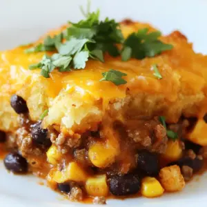 To make a hearty Slow Cooker Cowboy Casserole, gather these main ingredients: - 1 pound ground beef - 1 medium onion, finely diced - 2 cloves garlic, minced - 1 can (15 oz) black beans, drained and rinsed - 1 can (15 oz) sweet corn, drained - 1 can (10 oz) diced tomatoes with zesty green chilies - 2 cups frozen tater tots - 2 cups shredded sharp cheddar cheese The right seasonings make this dish pop! You will need: - 1 tablespoon chili powder - 1 teaspoon ground cumin - 1 teaspoon smoked paprika - Salt and black pepper to taste These spices blend well with the beef and veggies, adding a warm, rich flavor. For a fresh touch, you can add these garnishes: - Fresh cilantro, finely chopped Garnishing adds color and a burst of flavor. Consider serving it with sliced avocado or sour cream for extra creaminess. {{ingredient_image_2}} Start by heating a large skillet on medium heat. Add 1 pound of ground beef, 1 medium onion (finely diced), and 2 minced garlic cloves. Cook this mix for about 5-7 minutes. Keep cooking until the beef turns brown and the onion looks clear. If there's extra grease, just drain it off. This step keeps your casserole nice and lean. Next, take the cooked beef mixture and put it in your slow cooker. Add 1 can of black beans (drained and rinsed), 1 can of sweet corn (drained), and 1 can of diced tomatoes with green chilies. Sprinkle in 1 tablespoon of chili powder, 1 teaspoon of ground cumin, and 1 teaspoon of smoked paprika. Season with salt and black pepper to taste. Stir everything together well with a large spoon. Now, take 2 cups of frozen tater tots and layer them on top of the mixture. Don’t stir! This helps them get crispy as they cook. Cover the slow cooker with its lid. Set it to cook on low for 6-7 hours or high for 3-4 hours. You’ll know it’s ready when the tater tots are golden brown and crispy. About 15 minutes before serving, sprinkle 2 cups of shredded sharp cheddar cheese on top. Cover again to melt the cheese. Serve hot and enjoy! To make your cowboy casserole even tastier, consider these tips: - Use fresh herbs. Fresh cilantro adds a nice touch. - Add hot sauce. A few drops can give it a kick. - Mix in cheese early. Stir in some cheese before cooking for extra creaminess. - Experiment with spices. Try adding cayenne pepper for more heat. Cooking your casserole on low or high changes its texture. - Low heat (6-7 hours) gives the flavors time to mingle. The tater tots become soft but still tasty. - High heat (3-4 hours) cooks faster. The tater tots will be crispier, which many enjoy. Choose based on your time and taste preference! For the best experience, serve your casserole like this: - Top with cheese. Add the cheese 15 minutes before serving. - Garnish with cilantro. This boosts flavor and looks pretty. - Add sides. Serve with avocado slices or a dollop of sour cream. These additions enhance flavor and make your meal even more enjoyable. Pro Tips Layer for Texture: Layering the tater tots on top without stirring ensures they crisp up nicely during cooking, creating a delightful contrast with the hearty filling beneath. Beef Variations: Feel free to substitute the ground beef with ground turkey or chicken for a leaner option, or even use a plant-based meat alternative for a vegetarian twist. Spice it Up: Adjust the spice level by adding jalapeños or using a spicier salsa instead of the diced tomatoes with green chilies for an extra kick. Make Ahead: This casserole can be prepared in advance. Simply assemble all the ingredients in the slow cooker the night before and refrigerate, then cook in the morning for a convenient meal. {{image_4}} You can easily make a vegetarian version of this dish. Swap the ground beef for a mix of hearty beans like black beans and kidney beans. Use the same amount, about 2 cups total. This gives protein and keeps it filling. You can also add cooked lentils for extra texture. Want to pack in more veggies? Add chopped bell peppers, zucchini, or spinach. About 1-2 cups of mixed veggies work well. Stir them in with the other ingredients. This adds color and nutrition without changing the flavor much. You can switch out ingredients based on what you have. No black beans? Use pinto beans instead. If you don’t have tater tots, frozen hash browns work great. You can even try different cheeses. Monterey Jack or pepper jack can add a nice twist. Just remember to keep the same amounts for balance. To store your cowboy casserole, let it cool down first. Once it’s cool, place it in an airtight container. This keeps it fresh and tasty. You can store it in the fridge for up to four days. Just make sure to keep it sealed well to avoid any odors from other foods. When you’re ready to enjoy your leftovers, you can reheat them easily. For the best results, use the microwave. Put a portion on a plate, cover it, and heat for 1-2 minutes. Stir it halfway to ensure even heating. You can also reheat it in a skillet over medium heat. Add a splash of water if it seems dry. Heat until it's warm throughout. You can freeze your cowboy casserole for later meals. First, let it cool completely. Then, scoop it into a freezer-safe container. Make sure to leave some space at the top for expansion. Seal it tightly and label it with the date. It can last in the freezer for up to three months. When you want to eat it, thaw it in the fridge overnight before reheating. Yes, you can make this casserole ahead. Prepare the beef mixture and add all the ingredients to the slow cooker. Cover it and store it in the fridge overnight. On the day you want to serve it, take it out and cook it right away. This makes dinner easy and quick. You can serve many tasty sides with this casserole. Some great options are: - Sliced avocado for creaminess - Sour cream for a tangy touch - Fresh salad for some crunch - Garlic bread for a filling side Each of these will add flavor and balance to your meal. To make this casserole spicier, you can add a few things: - Include diced jalapeños with the tomatoes. - Use hot chili powder instead of regular. - Add a dash of hot sauce before serving. These changes will turn up the heat and give your dish a nice kick! In this blog post, we explored the essential ingredients and step-by-step instructions for making a delicious cowboy casserole. I shared tips on enhancing flavor, cooking techniques, and serving ideas. We even discussed variations and storage options to fit your needs. As you dive into this recipe, remember that there’s always room for your own twist. Enjoy the cooking process and the tasty results!