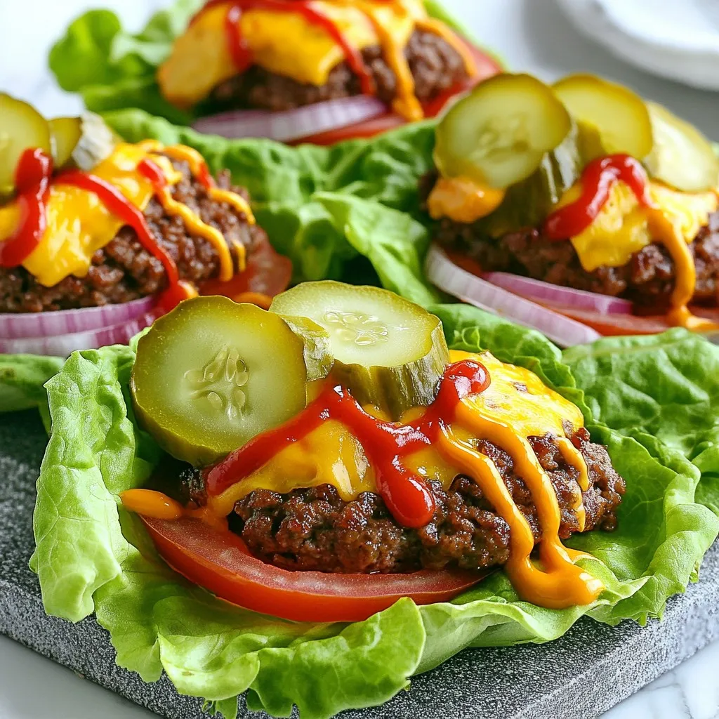 Bunless Cheeseburger Lettuce Wraps to Savor Today