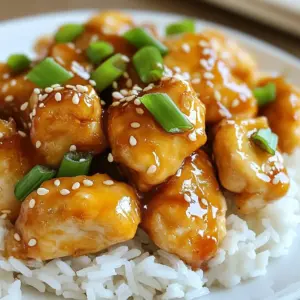 - 1 lb chicken breast, cut into bite-sized pieces - 1/2 cup gluten-free cornstarch - 1/4 cup honey - 1/4 cup gluten-free soy sauce - 2 tablespoons sesame oil - 1 tablespoon rice vinegar - 2 cloves garlic, finely minced - 1 inch fresh ginger, finely minced - 3 green onions, sliced, for garnish The main ingredients form the heart of this dish. You start with the chicken breast. This meat is lean and cooks quickly. The gluten-free cornstarch gives the chicken a nice crisp. Honey adds a touch of sweetness that balances the savory sauce. The sauce ingredients create a rich flavor. Gluten-free soy sauce gives a nice umami. Sesame oil adds a warm, nutty taste. Rice vinegar brings a bright note to the mix. Aromatics play a big role. Garlic adds depth. Fresh ginger gives warmth and spice. Green onions, when sliced, offer a fresh crunch on top. These ingredients blend perfectly. Together, they create a delightful and tasty meal. {{ingredient_image_2}} First, take 1 lb of chicken breast and cut it into bite-sized pieces. Place the chicken in a mixing bowl. Season it well with salt and pepper. Make sure every piece gets some seasoning. Next, sprinkle 1/2 cup of gluten-free cornstarch over the chicken. Toss it around so all pieces are coated. Let the seasoned chicken sit for a few minutes. This helps the flavors soak in. Grab a small bowl to make the sauce. Combine 1/4 cup of honey, 1/4 cup of gluten-free soy sauce, 2 tablespoons of sesame oil, and 1 tablespoon of rice vinegar. Add 2 cloves of finely minced garlic and 1 inch of finely minced fresh ginger. Mix all these ingredients well. You want a smooth sauce that blends sweet and savory flavors. Now it's time to cook! Preheat a non-stick skillet over medium-high heat. Add enough cooking oil to cover the bottom. Wait until the oil shimmers. Carefully add the chicken pieces in a single layer. Let them cook for about 4-5 minutes without stirring. Flip the pieces to brown them on all sides. Cook for another 3-4 minutes until the chicken is no longer pink inside. Once the chicken is cooked and crispy, lower the heat to medium. Pour the prepared sauce over the chicken. Use a spatula to stir gently. Make sure every piece gets coated in that delicious sauce. Sprinkle 1/4 cup of sesame seeds in and toss again. Let it simmer for about 2 minutes. This helps the sauce thicken and stick to the chicken. Enjoy your homemade gluten-free honey sesame chicken! To get that crispy chicken, start with cornstarch. It gives a nice crunch. You should season the chicken well with salt and pepper. This adds flavor to every bite. When cooking, keep the oil hot. Use medium-high heat. This helps the chicken cook evenly. Don't overcrowd the pan. This keeps the temperature steady. You want the chicken to sizzle when it hits the oil. You can add more spices for depth. Try adding some red pepper flakes for heat. A little garlic powder or onion powder can also boost taste. If you like, drizzle in more sesame oil for a nutty flavor. Don&rsquo;t forget to taste your sauce before adding it to the chicken. Adjust it if needed. You want the perfect balance of sweet and salty. Serve your honey sesame chicken over fluffy rice or quinoa. Both make a great base. This adds texture and absorbs the sauce well. For garnish, sprinkle sesame seeds on top. They add crunch and look nice too. Sliced green onions bring a fresh touch and pop of color. This makes your dish not just tasty but beautiful as well. Pro Tips Use Fresh Ingredients: Fresh garlic and ginger will enhance the flavor of your sauce significantly. Always opt for fresh over powdered for the best results. Oil Temperature Matters: Ensure your cooking oil is hot enough before adding the chicken. This helps achieve a crispy exterior while keeping the meat tender inside. Experiment with Sweetness: Adjust the amount of honey based on your personal preference for sweetness. You can also substitute with maple syrup for a different flavor profile. Garnish for Appeal: Don't skip the green onion garnish, as it adds a fresh crunch and vibrant color that makes the dish visually appealing. {{image_4}} You can swap chicken for other proteins to change the dish. Tofu is a great choice for a vegetarian option. It soaks up flavors well and gives a nice texture. Shrimp also works well. Just make sure to adjust cooking times. Cook shrimp until they turn pink, which takes about 3 to 4 minutes. For beef lovers, thin strips of flank steak can add a rich flavor. Each protein brings its unique taste and texture to the dish. If you want a plant-based dish, use tempeh or seitan. Tempeh has a nutty flavor and a firm texture. Cut it into small pieces and follow the same steps as with chicken. Seitan is another option that mimics meat closely. It absorbs flavors very well. Both options offer great protein while keeping the dish vegan-friendly. Incorporating veggies can enhance the meal. Try adding bell peppers, broccoli, or snap peas. Slice them thinly and add them to the skillet with the chicken. This not only boosts nutrition but also adds color and crunch. You can also toss in carrots or zucchini for extra flavor. Just be mindful of cook times. You want the veggies to stay crisp but tender. Mixing veggies makes the dish more vibrant and delicious. To store your leftover honey sesame chicken, let it cool down first. Once it cools, place it in an airtight container. This helps keep the chicken fresh. It will stay good in the fridge for about three to four days. When you reheat it, use a microwave or a skillet. This keeps the chicken juicy and tasty. If you want to save some for later, freezing is easy. First, let the chicken cool completely. Then, put it in a freezer-safe bag or container. Remove as much air as possible to prevent freezer burn. You can freeze it for up to three months. To reheat, just thaw it in the fridge overnight. Then, heat it on the stove or in the microwave until hot. In the fridge, your honey sesame chicken lasts about three to four days. If frozen, it can stay fresh for up to three months. Always check for any signs of spoilage, like off smells or changes in texture. These tips help ensure you enjoy your delicious dish at its best! Yes, this recipe is gluten-free. I use gluten-free cornstarch to coat the chicken. This keeps the dish crispy without gluten. The soy sauce I choose is also gluten-free, which adds flavor without any gluten. You can find gluten-free soy sauce in most stores. Always check labels to be sure. Yes, you can easily add heat to this dish. Try adding red pepper flakes or sriracha to the sauce. Start with a small amount, then taste. You can always add more spice if needed. For a different flavor, try fresh chopped chilies. Adding these will make the dish pop with heat! I love serving this dish with steamed rice or quinoa. Both pair well with the sweet sauce. You can also add stir-fried vegetables for extra color and crunch. Broccoli, bell peppers, or snap peas work great. Another option is a fresh salad to balance the meal. Enjoy experimenting with sides! This blog post covered how to make gluten-free honey sesame chicken. You learned the key ingredients and how to prepare them. I shared tips for crispy chicken, flavor enhancements, and different serving ideas. You can also explore variations like substituting proteins or adding veggies. With the right storage, your leftovers will stay fresh. Cooking the perfect dish can be simple and fun. Enjoy creating this tasty meal!
