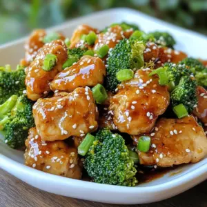 - 2 chicken breasts, thinly sliced into strips - 2 cups fresh broccoli florets - 1/4 cup honey - 1/4 cup soy sauce - 3 cloves garlic, finely minced - 1 tablespoon fresh ginger, finely minced - 2 tablespoons vegetable oil or sesame oil - 1 tablespoon sesame seeds, lightly toasted - 2 green onions, finely chopped - Salt and black pepper to taste - Use low sodium soy sauce for less salt. - Swap vegetable oil for olive oil or avocado oil. This recipe has simple ingredients. Each ingredient adds its own special touch. Chicken is the main protein. Broccoli gives a nice crunch and color. Honey adds sweetness, while soy sauce gives depth. Garlic and ginger add flavor that makes the dish pop. You can also mix in other oils if you want. This way, you can make the dish more personal. {{ingredient_image_2}} To start, you need to mix the sauce. In a mixing bowl, combine: - 1/4 cup honey - 1/4 cup low-sodium soy sauce - 3 cloves garlic, finely minced - 1 tablespoon fresh ginger, finely minced Whisk them together until smooth. This sweet and savory sauce is key to the dish. Set it aside for later. Next, we cook the chicken. Heat 2 tablespoons of vegetable oil in a large non-stick skillet over medium-high heat. While the oil heats, season: - 2 chicken breasts, thinly sliced into strips - Salt and black pepper to taste Once the oil is hot, add the seasoned chicken strips. Cook for about 5-7 minutes. Stir occasionally. You want the chicken to be golden brown and cooked through. It should reach an internal temperature of 165&deg;F (75&deg;C). Now, add the sauce you made earlier. Pour it over the cooked chicken. Stir gently to coat the chicken evenly. Let it simmer for 2-3 minutes. This helps the sauce thicken and stick to the chicken. Next, add 2 cups of fresh broccoli florets directly into the skillet. Stir-fry the broccoli with the chicken and sauce for another 3-4 minutes. You want the broccoli to be tender-crisp and bright green. When everything is done, remove the skillet from heat. Transfer the chicken and broccoli to a serving dish. Enjoy your meal! To keep your chicken juicy, always select fresh chicken breasts. Slice them thinly to ensure quick cooking. Season them with salt and pepper just before cooking. This allows for better flavor. For perfect broccoli texture, use fresh florets that are bright green. Add them to the skillet in the last few minutes of cooking. This way, they stay crisp and vibrant. To tweak the sauce, try adding a splash of rice vinegar. It gives a nice tang to the dish. If you like heat, add a pinch of red pepper flakes. This adds warmth without overpowering the sweetness. For serving suggestions, pair the dish with steamed rice or quinoa. The grains soak up the sauce well. You can also serve it with a side salad for a crunchy contrast. For a creative serving technique, use a large white platter. This makes the colors pop. Drizzle some extra sauce over the top for shine. Finish with a sprinkle of sesame seeds and chopped green onions. This gives a fresh and inviting look to your dish. Pro Tips Marinate for Extra Flavor: If time allows, marinate the chicken in the honey garlic mixture for at least 30 minutes before cooking. This will enhance the flavors and tenderize the meat. Customize Your Veggies: Feel free to add other vegetables such as bell peppers, snap peas, or carrots to the stir-fry for added color and nutrition. Control the Heat: Adjust the heat of the dish by adding red pepper flakes to the sauce for a spicy kick if you enjoy a bit of heat in your meals. Perfectly Cooked Broccoli: To keep the broccoli vibrant and crunchy, avoid overcooking it. Aim for a bright green color and tender-crisp texture. {{image_4}} You can switch the chicken for other proteins. Beef, tofu, or shrimp all work well. - Beef: Use thin strips of flank steak. Cook it for about 4-5 minutes. - Tofu: Choose firm tofu. Cut it into cubes and saut&eacute; until golden. - Shrimp: Use peeled shrimp. Cook them for 2-3 minutes until pink. Each option offers a new taste and texture. They all soak up the honey garlic sauce, making them just as delicious. Broccoli is great, but you can add other veggies too. Consider carrots, bell peppers, or snap peas. - Carrots: Slice them thinly. Add them in with the broccoli. - Bell Peppers: Use red, green, or yellow. Cut them into strips for color. - Snap Peas: Toss them in during the last minute of cooking for a crisp bite. Mixing in these vegetables gives you more color and nutrients. Customize to your taste! You can change the sauce for new flavors. Think about adding some spice or citrus. - Spicy: Add red pepper flakes or sriracha for heat. - Citrus: Squeeze in some lime or lemon juice. This brightens the dish. - Herbs: Add fresh basil or cilantro for a fresh taste. These tweaks can make your honey garlic chicken and broccoli unique every time you cook it. Enjoy the fun of experimenting! You can store leftover honey garlic chicken and broccoli in the fridge. Place it in an airtight container. It stays fresh for up to three days. Make sure to let it cool before sealing. This helps keep the moisture locked in. If you want to keep it longer, freezing is a great option. Use a freezer-safe container or a heavy-duty zip-top bag. Remove as much air as possible. This dish can last for about three months in the freezer. When ready to eat, thaw it in the fridge overnight. When reheating, use low heat to avoid drying it out. You can use a skillet or microwave. If using a microwave, cover it with a damp paper towel. This keeps it moist. Heat it until hot but not boiling. This dish tastes best when it&rsquo;s freshly made, but reheating works well too! To make honey garlic chicken and broccoli, follow these steps: 1. Prepare the sauce: Mix honey, soy sauce, minced garlic, and minced ginger in a bowl. 2. Cook the chicken: Heat oil in a skillet. Season the chicken strips with salt and pepper. Cook until golden brown. 3. Add the sauce: Pour the sauce over the chicken. Stir to coat well and let it simmer. 4. Incorporate the broccoli: Add fresh broccoli florets. Stir-fry until the broccoli is tender-crisp. 5. Garnish and serve: Sprinkle sesame seeds and green onions before serving. This recipe takes about 20 minutes, making it a quick dinner. You can serve honey garlic chicken and broccoli with: - Steamed rice - Quinoa - Noodles - A fresh salad Each side adds a nice touch and balances the meal. Yes, you can prepare this dish ahead of time. Here are some tips: - Cook the chicken and sauce: You can cook these and store them in the fridge. - Add broccoli later: It&rsquo;s best to add the broccoli just before serving. This keeps it fresh and bright. - Reheat properly: Warm the dish on the stove. Add a splash of water if it seems dry. These steps can save you time on busy nights. This blog post covered a simple and tasty honey garlic chicken and broccoli recipe. You learned about the main ingredients, important seasonings, and helpful cooking tips to ensure success. We explored variations and substitutions to fit your preferences. Also, I shared crucial storage and reheating methods. In conclusion, this dish is versatile and easy to prepare, making it perfect for any meal. Enjoy experimenting with flavors and ingredients to suit your taste!