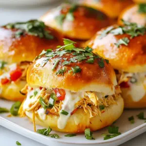 To make Cheesy Dynamite Chicken Buns, you need a few key ingredients: - 1 lb (450g) cooked chicken breast, shredded - 1 cup cream cheese, softened at room temperature - 1 cup shredded mozzarella cheese - 1/2 cup finely diced red bell pepper - 1/4 cup chopped green onions (scallions) - 2 tablespoons sriracha sauce - 8 to 10 burger buns or slider buns, split in half - 1 tablespoon melted butter These ingredients create a rich and creamy filling. The chicken adds protein, while the cream cheese and mozzarella bring that cheesy goodness. Spices can elevate this dish. Here are the essential ones: - 1 teaspoon garlic powder - Salt and pepper to taste Garlic powder gives a warm flavor. Salt and pepper enhance all the tastes and keep it balanced. Adjust the spices to match your taste. Garnishes make the dish pop. You can use: - Fresh cilantro leaves for garnish Adding cilantro brings a fresh touch. If you like spice, consider adding sliced jalape&ntilde;os. They give the buns a fiery kick and a fun crunch. {{ingredient_image_2}} To start, grab a large mixing bowl. Add 1 pound of cooked shredded chicken. Next, add 1 cup of softened cream cheese. Then, mix in 1 cup of shredded mozzarella cheese. This gives the filling a nice cheesy flavor. After that, add 1/2 cup of finely diced red bell pepper for some crunch. Toss in 1/4 cup of chopped green onions for a fresh taste. Now, spice it up! Add 2 tablespoons of sriracha sauce. You can adjust this based on how spicy you like it. For a touch of flavor, sprinkle in 1 teaspoon of garlic powder. Don&rsquo;t forget to add a pinch of salt and pepper to taste. Mix everything well until you have a smooth filling. Now it's time to prep the buns. Preheat your oven to 350&deg;F (175&deg;C). This will help the buns get nice and toasty. On a baking tray lined with parchment paper, place the bottom halves of 8 to 10 burger buns or slider buns. Take the cheesy chicken mixture you made and spoon it generously onto each bun bottom. Make sure to fill them well so you get that burst of flavor with every bite. This is where the fun starts! After filling the buns, place the tops back on. Brush 1 tablespoon of melted butter over the tops. This will help them turn a lovely golden color while baking. Now, place the tray in your preheated oven. Bake the buns for about 15-20 minutes. Keep an eye on them until the cheese is bubbling and the buns are lightly crisp. Once baked, take the tray out and let the buns cool for a few minutes. This will help you handle them better. Before serving, sprinkle freshly chopped cilantro on top for a pop of color and fresh flavor. Enjoy your Cheesy Dynamite Chicken Buns! To make the cheese mixture creamy, start with softened cream cheese. This helps it blend well with the other ingredients. Use a large bowl. Combine cooked chicken, cream cheese, mozzarella, red bell pepper, green onions, sriracha, garlic powder, and a pinch of salt and pepper. Mix until it looks smooth and colorful. If you want more heat, add extra sriracha. Taste as you go. This ensures you get the flavors just right. Preheat your oven to 350&deg;F (175&deg;C). This step is key for that golden brown color. When you place the buns on a baking tray, use parchment paper. It prevents sticking and makes cleanup easier. Brush melted butter on the tops of the buns before baking. This adds flavor and helps crisp them up. Bake for 15-20 minutes. Watch closely for bubbling cheese and lightly toasted buns. If they look good, they are done! Serve your Cheesy Dynamite Chicken Buns on a large platter. For a fun touch, add extra sriracha on the side for dipping. Garnish with fresh cilantro for a pop of green. You can also add sliced jalape&ntilde;os for those who like extra spice. This not only looks great but also makes your dish more appealing. Enjoy the smiles when you serve these tasty buns! Pro Tips Adjust the Spice Level: Feel free to modify the amount of sriracha to suit your taste. If you prefer a milder flavor, start with less and add more as needed. Make Ahead of Time: Prepare the cheesy chicken filling in advance and store it in the refrigerator. Assemble the buns just before baking for a quick and easy meal. Use Fresh Ingredients: Fresh herbs like cilantro and green onions elevate the flavor. Opt for fresh rather than dried when possible for the best taste. Experiment with Cheese: While mozzarella adds a great stretchiness, feel free to mix in other cheeses like cheddar or pepper jack for additional flavor profiles. {{image_4}} You can make these buns spicier. Try adding sliced jalape&ntilde;os or diced habaneros. Both pack a punch! You can also mix in extra sriracha if you love heat. Just remember to taste as you go. This way, you can control the spice level. Cheese can change the whole vibe of these buns. If you want a sharper taste, use aged cheddar. For something creamy, try goat cheese or even blue cheese. Mixing different cheeses can create unique flavors. Don't be afraid to experiment! Don't limit yourself to chicken. You can use shredded beef or pulled pork. For a lighter choice, shredded turkey works great too. If you want a vegetarian option, try black beans or lentils. These swaps keep the recipe fresh and fun! After you enjoy your Cheesy Dynamite Chicken Buns, cool them first. Place them in an airtight container. This keeps the buns fresh. Store them in the fridge for up to three days. If you want them to last longer, consider freezing. When you're ready to eat the leftovers, reheat them for the best taste. Preheat your oven to 350&deg;F (175&deg;C). Place the buns on a baking tray. Heat them for about 10-15 minutes. This makes them warm and crispy again. You can also use a microwave if you&rsquo;re in a hurry. Just heat for about 1-2 minutes, but they may lose some crispness. Freezing is a smart way to save extra buns. Wrap each bun in plastic wrap first. Then, place them in a freezer-safe bag. They can stay frozen for up to three months. When you want to eat them, thaw in the fridge overnight. Then, reheat as mentioned above. Enjoy your tasty buns anytime! No, using raw chicken is not safe for this recipe. Cooked chicken gives the buns their flavor and texture. It&rsquo;s best to shred leftover chicken or use rotisserie chicken. This saves time and ensures your dish is safe to eat. You can use Greek yogurt or ricotta cheese instead of cream cheese. Both options will keep the buns creamy. If you want a vegan option, try cashew cream or a dairy-free cream cheese. Each choice will add a unique twist to the flavor. To make these buns gluten-free, choose gluten-free burger or slider buns. Many stores offer great gluten-free options. Always check the labels to ensure they meet your needs. You can also make your own gluten-free buns at home for a fresh touch. We covered how to make Cheesy Dynamite Chicken Buns. You learned about the key ingredients, including spices and toppings. I shared steps for mixing the filling, prepping, and baking the buns. Helpful tips improved the cheese mix and crispiness. Variations let you customize flavors and proteins. Lastly, we discussed storage and reheating for future meals. With these details, you can create tasty buns anytime. Enjoy your cooking adventure!