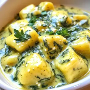 For this creamy dish, you need: - 1 package (16 oz) potato gnocchi - 2 cups fresh spinach, roughly chopped - 1 cup crumbled feta cheese - 1 cup heavy cream - 2 cloves garlic, minced - 1 tablespoon olive oil - 1 teaspoon dried oregano - Salt and freshly ground pepper to taste You can spice it up with: - Red pepper flakes (for heat) - Fresh parsley, finely chopped (for garnish) To make this dish, gather: - A large pot for boiling water - A slotted spoon for draining gnocchi - A large skillet for saut&eacute;ing - A wooden spoon for stirring - Measuring cups and spoons for accuracy This list covers everything you'll need to whip up this delightful meal. Enjoy the creamy goodness! {{ingredient_image_2}} To start, bring a large pot of water to a boil. Make sure to add a good pinch of salt. Next, add the potato gnocchi to the boiling water. Cook them according to the package instructions, about 2-3 minutes. You know they are done when they float to the top. Use a slotted spoon to remove the gnocchi and let them drain well. Set them aside for later. In a large skillet, heat olive oil over medium heat. Once the oil is hot, add minced garlic. Saut&eacute; it for about 30 seconds. You want it fragrant, but be careful not to burn it. Burning garlic can taste bitter. After that, toss in the chopped spinach. Stir frequently for about 2-3 minutes. The spinach should wilt down and become tender. Now, reduce the heat to low and pour in the heavy cream. Stir well to mix it with the garlic and spinach. Let the mixture simmer gently for a few moments. This will create a creamy base for your sauce. Next, sprinkle in the crumbled feta cheese and dried oregano. Stir continuously until the feta starts to melt. This will thicken the sauce and make it rich. Taste the sauce and season with salt, freshly ground pepper, and red pepper flakes if you want some heat. Then, gently fold the cooked gnocchi into the creamy sauce. Make sure every piece is coated. Allow it to cook for an extra 1-2 minutes to heat everything through. Plate your creamy gnocchi immediately. For a pop of color, garnish with finely chopped parsley. If you want to impress, serve in shallow bowls with a drizzle of olive oil and extra feta on top. Enjoy your delicious meal! To make a great cream sauce, start with fresh ingredients. Use heavy cream for richness. When you add the cream, keep the heat low. This way, it won&rsquo;t boil too hard. Stir the mix often to keep it smooth. Adding feta cheese while the sauce is warm helps it melt better. Don't forget to taste as you cook. Adjust the salt and pepper to your liking. Cooking gnocchi is quick and easy. Use a large pot with boiling, salted water. Add the gnocchi gently, so they don&rsquo;t stick. Watch for them to float; this means they&rsquo;re done. If you cook them too long, they can become mushy. Once they float, use a slotted spoon to remove them. Drain them well before adding them to the sauce. Seasonings can take your dish to the next level. I love adding dried oregano for a warm taste. Fresh ground pepper adds a nice kick. If you enjoy some heat, sprinkle in red pepper flakes. Fresh parsley on top gives a nice pop of color and flavor. Experiment with your favorite herbs to make it your own. Pro Tips Fresh Spinach is Key: Use fresh spinach instead of frozen for a vibrant color and better texture in your dish. Perfectly Cooked Gnocchi: Make sure not to overcook the gnocchi; they should float to the top when ready, indicating they are perfectly cooked. Customize Your Cheese: Experiment with different types of cheese, such as goat cheese or mozzarella, for a unique flavor twist. Enhance with Herbs: Fresh herbs like basil or dill can elevate the flavor profile of your creamy sauce&mdash;add them just before serving for maximum freshness. {{image_4}} You can add protein to this dish. Chicken and shrimp work well. Cook the chicken first until golden. Slice it thin and mix it in with the gnocchi. For shrimp, saut&eacute; them in the same skillet after the garlic. Cook them until pink and toss with the sauce. This adds a hearty touch to your creamy spinach feta gnocchi. If you want to keep it vegetarian, consider mushrooms or peas. Saut&eacute; chopped mushrooms after the garlic. They add a nice meaty texture. You can also add peas for a pop of sweetness. Toss in a cup of fresh or frozen peas right before adding the cream. Both options create a delicious twist on the classic dish. For a dairy-free version, swap out the heavy cream and feta. Use a plant-based cream like coconut or cashew. Nutritional yeast can replace feta for a cheesy flavor. Blend soaked cashews with a bit of lemon juice for creaminess. This keeps the dish rich without dairy. Enjoy a creamy spinach feta gnocchi that fits your diet! To store leftovers, let the creamy spinach feta gnocchi cool down first. Once cool, transfer it to an airtight container. Make sure to seal it tightly to keep the flavors fresh. You can keep it in the fridge for up to three days. When you&rsquo;re ready to eat leftovers, reheat them gently. Place the gnocchi in a skillet over low heat. Add a splash of cream or water to help loosen the sauce. Stir often until it&rsquo;s heated through. This method keeps the sauce creamy and prevents burning. If you want to freeze the gnocchi, it&rsquo;s best to do it before adding the cream sauce. Cook the gnocchi and let it cool. Place it in freezer bags, removing as much air as possible. You can freeze for up to three months. When ready to use, thaw it in the fridge overnight and then cook it with the sauce. Gnocchi has a soft and fluffy texture. They taste mild and slightly sweet. The flavor comes from the potato used in them. When combined with the creamy sauce, they absorb all the flavors well. This makes them a perfect base for rich sauces. Yes, you can. Cook the gnocchi and prepare the sauce in advance. Store them separately in airtight containers. When ready to eat, reheat the sauce and add the gnocchi. This way, you keep everything fresh and tasty. Gnocchi cooks quickly, usually in 2-3 minutes. They are done when they float to the top. Use a slotted spoon to check them. If they rise, they are ready to drain and mix with your sauce. This dish pairs well with a simple salad. A light green salad adds a nice crunch. You can also serve crusty bread on the side. This adds texture and helps scoop up the creamy sauce. For a complete meal, consider grilled chicken or roasted vegetables. In this article, we explored how to create creamy spinach feta gnocchi. We covered the key ingredients, tools, and a detailed cooking guide. I shared tips for perfecting the dish and offered ideas for variations and storage. With practice, you can make this dish shine. Experiment with flavors and toppings to make it your own. Enjoy your cooking journey, and savor every bite!