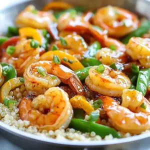 - Large shrimp: 1 pound, peeled and deveined - Honey: 2 tablespoons - Garlic: 4 cloves, minced - Low-sodium soy sauce: 2 tablespoons - Olive oil: 1 tablespoon - Freshly grated ginger: 1 teaspoon - Red pepper flakes: 1/2 teaspoon (optional) - Salt and pepper: to taste - Snap peas: 1 cup, trimmed - Bell pepper: 1, thinly sliced - Green onions: chopped, for garnish Gather these ingredients before you start cooking. Fresh shrimp will give the best flavor. Honey adds sweetness, while garlic brings a nice kick. Use low-sodium soy sauce to keep it healthy. Olive oil helps to cook the shrimp without sticking. The ginger adds a warm spice. If you like heat, add red pepper flakes. Salt and pepper are important for seasoning. For veggies, snap peas and bell peppers add crunch and color. Green onions on top will add a fresh finish. Enjoy picking out your favorite bell pepper color! This mix of ingredients creates a tasty balance of sweet and savory. Each bite will be packed with flavor and nutrition. {{ingredient_image_2}} First, grab a small bowl. You will mix the honey, soy sauce, garlic, ginger, and red pepper flakes. Use a whisk to combine them well. This sauce gives the shrimp a sweet and savory flavor. Next, take a large skillet and heat one tablespoon of olive oil over medium-high heat. When the oil shimmers, add one pound of peeled and deveined shrimp. Season the shrimp with salt and pepper. Cook them for about 2-3 minutes. They should turn pink and opaque when done. Once the shrimp are cooked, pour the honey-garlic sauce over them in the skillet. Mix everything together so the shrimp are coated. Let it cook for 2 more minutes. This thickens the sauce. Now, add one cup of snap peas and one thinly sliced bell pepper. Saut&eacute; for another 2-3 minutes. The vegetables should be tender but still crisp. To get a perfect sear on shrimp, start with a hot skillet. Use medium-high heat and add olive oil. Once the oil shimmers, add the shrimp. This helps create a nice crust. Cook the shrimp for 2 to 3 minutes until they turn pink and opaque. Make sure not to overcrowd the skillet. If you add too many shrimp at once, they will steam instead of sear. To boost flavor, consider adding fresh herbs. Basil, cilantro, or parsley can brighten the dish. You can also add spices like smoked paprika or cumin for depth. A squeeze of lime or lemon juice at the end adds a zing. Experiment with different herbs and spices to find your favorite mix! Pair this dish with grains for a complete meal. Brown rice or quinoa works well, adding texture and nutrients. You can also serve it with a side salad for freshness. Using a colorful plate can make your dish look even more appealing. Enjoy your Honey Garlic Shrimp with a touch of creativity! Pro Tips Fresh Shrimp is Best: Always choose fresh shrimp for the best flavor and texture. If using frozen shrimp, ensure they are completely thawed and patted dry before cooking. Adjust the Sweetness: Feel free to adjust the amount of honey according to your taste preferences. If you like it sweeter, add a bit more honey; for a less sweet dish, reduce it slightly. Veggie Variations: You can customize this dish by adding your favorite vegetables like broccoli, carrots, or zucchini for added nutrition and color. Perfect Rice or Quinoa: For a more flavorful base, cook the brown rice or quinoa in vegetable or chicken broth instead of water. This will enhance the overall taste of the dish. {{image_4}} If you want to change things up, you can swap shrimp for chicken or tofu. Chicken works well when cut into small pieces. Just cook it until it&rsquo;s golden brown. Tofu is a great choice too, especially firm tofu. Make sure to press it to remove excess water. This will help it absorb the yummy sauce better. Feel free to add more veggies to your skillet. Broccoli, carrots, or zucchini can enhance the dish. These vegetables add color and nutrients. You can also try adding mushrooms for a savory touch. Just remember to cook them until they are tender. This way, they blend well with the shrimp and sauce. If you need to avoid gluten, there are easy swaps. Use tamari instead of soy sauce. Tamari offers a similar taste without gluten. You can also replace honey with maple syrup for a different flavor. This keeps it sweet and tasty while fitting your needs. Always check labels to ensure all ingredients are gluten-free. To store leftovers in the fridge, let the dish cool first. Place the shrimp and veggies in an airtight container. Make sure to seal it well. Store the container in the fridge for up to three days. This way, your shrimp stays fresh and tasty. For best practices in freezing, use a freezer-safe container. Allow the dish to cool completely before placing it inside. Make sure to remove as much air as possible. You can freeze it for up to three months. This method keeps the flavors intact for when you want to enjoy it later. To reheat without losing flavor, use a skillet. Heat it over medium-low heat. Add a splash of water or broth to help steam the shrimp. Stir gently for a few minutes. You can also use the microwave, but cover the dish. This keeps the shrimp moist and delicious. Cooking shrimp takes about 4 to 6 minutes. The shrimp should turn pink and opaque. If you cook them too long, they can become tough. Just keep an eye on them while they cook. Yes, you can use frozen shrimp. Just thaw them first. You can put them in cold water for a quick thaw. Once thawed, peel and devein them if needed. Then, cook as you would with fresh shrimp. You can serve Honey Garlic Shrimp with several sides. Here are some great options: - Cooked brown rice - Quinoa - Steamed broccoli - Mixed salad - Noodles These sides balance the sweet and savory flavors of the dish. Enjoy! You learned how to make a tasty honey garlic shrimp dish. We covered main ingredients, step-by-step instructions, and tips to spark great flavors. You can also swap proteins and veggies for variety. If you store leftovers well, it'll stay fresh. The dish is quick and fun to prepare. Now, it&rsquo;s your turn to try this recipe and impress your friends or family. Enjoy your cooking adventure!