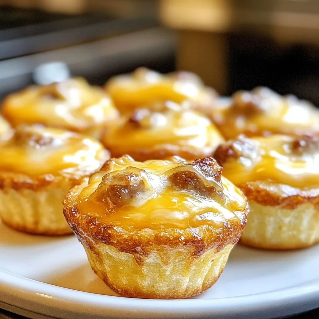 To make Copycat McGriddle Bites, you need some key ingredients. Here’s what you will need: - 1 cup pancake mix - 3/4 cup milk - 1 large egg - 1/2 teaspoon vanilla extract - 1 tablespoon granulated sugar - 1/2 cup cooked and crumbled sausage (or a vegetarian alternative) - 1/2 cup shredded cheddar cheese - 1/4 cup maple syrup, plus extra for serving - Cooking spray or butter for greasing the muffin tin These ingredients come together to create fluffy bites with a sweet and savory taste. You can mix things up with some fun add-ins. Here are a few ideas: - Use diced ham or bacon instead of sausage. - Swap cheddar cheese for pepper jack for a spicy kick. - Add chopped green onions for extra flavor. - Try adding a dash of cinnamon for a warm spice. Feel free to get creative with your choices! Having the right tools makes cooking easier. Here are some tools I recommend: - Mini muffin tin for perfect bite-sized portions. - Mixing bowl for combining your ingredients. - Whisk or spatula to mix the batter. - Measuring cups and spoons for accuracy. - Toothpick for swirling in the maple syrup. These tools will help you make the process smooth and fun! {{ingredient_image_2}} First, preheat your oven to 375°F (190°C). This step warms the oven, helping the bites cook evenly. While the oven heats, grease a mini muffin tin. You can use cooking spray or butter. This ensures the bites won’t stick! In a large bowl, combine the pancake mix, milk, egg, vanilla extract, and sugar. Stir the mixture gently with a whisk or spatula. It’s okay if you see some lumps; avoid overmixing. This keeps the bites fluffy and soft. Next, use a spoon or small scoop to fill each muffin cup about 3/4 full with batter. This gives the bites enough room to rise. Now, drizzle a teaspoon of maple syrup into each cup. Use a toothpick to swirl it gently into the batter. This adds a sweet burst of flavor. Place the muffin tin in the preheated oven. Bake the bites for about 12 to 15 minutes. They are ready when they turn golden brown. Insert a toothpick in the center; it should come out clean. After baking, let the bites cool in the pan for a few minutes. Then, gently remove them and transfer to a wire rack. Enjoy the bites warm, with extra maple syrup on the side. They are great for breakfast, snacks, or brunch. For a fun touch, serve them on a platter with a drizzle of syrup! To make sure your McGriddle bites are fluffy, avoid mixing too much. When you combine the pancake mix, milk, egg, vanilla, and sugar, stir until just mixed. A few lumps are okay. Overmixing makes the bites dense. Also, remember to fill the muffin tins only about three-quarters full. This helps them rise nicely while baking. Swirling maple syrup into the batter adds great flavor. After you fill the muffin cups with batter, add a teaspoon of syrup to each. Use a toothpick to swirl it gently. Be careful not to mix it too much; you want to see the syrup. This creates pockets of sweet flavor in every bite. Serve your McGriddle bites warm for the best taste. Place them on a nice platter and drizzle with extra maple syrup. You can add a dusting of powdered sugar for a sweet touch. These bites are perfect for breakfast or a snack. They also work well for brunch gatherings with friends and family. Pro Tips Use Buttermilk for Extra Fluffiness: Substitute regular milk with buttermilk in the batter for an extra fluffy texture and a slight tang that complements the sweetness. Mix-In Variations: Feel free to experiment with other mix-ins like cooked bacon, diced bell peppers, or different types of cheese to customize your bites. Keep Them Warm: If you're serving these bites at a gathering, keep them warm in an oven set to low heat (around 200°F) until you're ready to serve. Perfect Swirl Technique: For a more pronounced maple flavor, gently swirl the syrup in a figure-eight motion with a toothpick instead of just a single swirl. {{image_4}} You can easily make these bites vegetarian. Simply swap the crumbled sausage for a plant-based option. Try using crumbled tempeh or veggie sausage. Both options work well and keep the bites tasty. You’ll still get that great flavor but without the meat. Cheese can change the whole taste of your McGriddle bites. While cheddar is great, you can try other cheeses, too. Creamy mozzarella adds a mild flavor, while pepper jack gives a spicy kick. You can also mix cheeses for more depth. Just remember to keep it fun and mix it up! Do you want a sweet treat or a savory snack? You can tweak the recipe to fit your taste. To go sweet, add cinnamon or nutmeg to the batter. For a savory twist, add herbs like thyme or rosemary. You can even mix in diced bell peppers or onions for more flavor. The choice is yours! Store leftover McGriddle bites in an airtight container. Keep them in the fridge. They will stay fresh for up to three days. If you plan to eat them later, let them cool completely before storing. This helps prevent sogginess. When you want to enjoy your McGriddle bites again, reheat them in the oven. Preheat your oven to 350°F (175°C). Place the bites on a baking sheet and warm them for about 10 minutes. This method keeps them crispy. You can also use a microwave. Heat them in 15-second bursts until warm, but they may not stay crispy. Freezing McGriddle bites is easy. After they cool, place them in a freezer-safe bag. Remove as much air as you can to prevent freezer burn. They can last up to two months in the freezer. To thaw, move them to the fridge overnight. For quick thawing, use the microwave. Just be careful not to overheat them. Yes, you can make these bites ahead of time. Prepare the batter and fill the muffin tin. Cover it and store in the fridge for up to 24 hours. Bake them fresh when you're ready to enjoy. To reheat, pop them in the oven at 350°F (175°C) for about 5-7 minutes. This keeps them warm and crispy. You can also use a microwave for 20-30 seconds, but they may get soft. Absolutely! You can use any pancake mix you like. Just check if it requires different liquid ratios. Some gluten-free mixes work well too. For a vegetarian option, use plant-based sausage. You can swap regular milk with almond milk or oat milk for dairy-free bites. Use a flax egg as a substitute for the egg if needed. Each bite has about 50 calories, 3 grams of fat, and 2 grams of protein. This can vary based on ingredients used. Always check your specific brands for exact numbers. In this article, we explored how to make tasty Copycat McGriddle Bites, discussing essential ingredients, step-by-step cooking instructions, and helpful tips. I shared options for variations and storage methods to keep your bites fresh. Remember, cooking should be fun and creative. Don’t hesitate to play with flavors and ingredients. Enjoy these bites at breakfast or as a snack. With a bit of practice, you’ll master this recipe and impress your family and friends. Happy cooking!