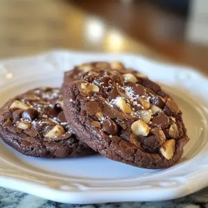 To make fudgy brownie cookies, gather these ingredients: - 1 cup semi-sweet chocolate chips - 1/2 cup unsalted butter, cut into cubes - 1 cup granulated sugar - 2 large eggs - 1 teaspoon vanilla extract - 1/2 cup all-purpose flour - 1/4 cup unsweetened cocoa powder - 1/2 teaspoon baking powder - 1/4 teaspoon salt - 1/2 cup chopped walnuts or pecans (optional) You can swap some ingredients for others you may have. - Use dark chocolate chips for a richer flavor. - If you need a dairy-free option, use coconut oil instead of butter. - You can replace eggs with flax eggs if you want a vegan option. - Almond flour works well instead of all-purpose flour for a gluten-free choice. Quality matters when making these cookies. - Use real semi-sweet chocolate chips. They give a deep, rich taste. - Fresh eggs ensure better texture and flavor. - A good vanilla extract enhances the overall taste. - High-quality cocoa powder adds richness and depth to the cookies. Using the best ingredients leads to the best fudgy brownie cookies. {{ingredient_image_2}} Start by preparing your kitchen. Gather all your ingredients and tools. You need a medium bowl, a large bowl, a whisk, and baking sheets. Line those sheets with parchment paper. This will help the cookies not stick. Preheat your oven to 350°F (175°C). This step is key for even baking. Next, let’s mix the ingredients for that fudgy texture. In a medium bowl, add the semi-sweet chocolate chips and cubed butter. Microwave this mixture in 30-second bursts. Stir each time until it turns smooth and shiny. Let it cool for a bit. In a large bowl, beat the sugar, eggs, and vanilla with a whisk. Whisk for about 2-3 minutes until it’s light and fluffy. Then, gently pour in the warm chocolate mixture. Stir it until everything blends well. Now, sift the flour, cocoa powder, baking powder, and salt into the chocolate mix. Mix it gently, just until combined. Avoid overmixing, as it can make the cookies tough. If you want, fold in chopped walnuts or pecans for a nice crunch. Using a tablespoon, scoop heaping portions of dough onto the baking sheets. Make sure to leave about 2 inches between each scoop. This space helps them spread while baking. Put the sheets in the oven and bake for 10 to 12 minutes. Look for slightly set edges and soft centers. This is important for that fudgy texture you want! Don’t overbake. After baking, let the cookies cool on the sheets for 5 minutes. Then, move them to a wire rack to cool completely. Enjoy those fudgy brownie cookies! To get that perfect fudgy texture, follow these tips: - Use high-quality semi-sweet chocolate chips. - Melt the chocolate and butter together until smooth. - Mix the wet and dry ingredients gently. Overmixing can make cookies tough. - Bake until the edges are set but the centers are still soft. This will give your cookies a rich, fudgy center that everyone loves! Here are some common mistakes to watch out for: - Not measuring ingredients correctly: Use proper measuring cups for accuracy. - Skipping the cooling step: Allow the melted chocolate to cool slightly. Hot chocolate can cook the eggs. - Overbaking: Keep an eye on your cookies. They should look soft and slightly underbaked in the center. Avoid these errors to ensure your cookies turn out perfect every time! Want to make your cookies even better? Here are some great add-ins: - Chopped nuts: Walnuts or pecans add a nice crunch. - Chocolate chunks: Mix in some chunks for extra chocolatey bites. - Sea salt: A sprinkle on top before baking enhances sweetness. These simple add-ins can elevate the flavor and texture, making your cookies stand out! Pro Tips Use Quality Chocolate: For the best flavor, choose high-quality semi-sweet chocolate chips. It makes a significant difference in taste and texture. Chill the Dough: If you find the dough too sticky, chill it in the refrigerator for 30 minutes before baking. This helps the cookies maintain their shape. Check for Doneness: To achieve the perfect fudgy texture, remove the cookies from the oven when the edges are set but the centers are still soft. They will continue to firm up as they cool. Add Flavors: Experiment with different mix-ins such as chocolate chunks, dried fruit, or flavored extracts to customize your cookies to your taste. {{image_4}} You can change the flavor of fudgy brownie cookies easily. Try using dark chocolate chips for a richer taste. Milk chocolate chips offer a sweeter option. You can also add mint extract for a fresh twist. Just replace the vanilla extract with mint. Want a fruity touch? Add dried cherries or orange zest to the dough. These small changes can create a new cookie experience. If you need a gluten-free version, swap the all-purpose flour. Use a gluten-free flour blend instead. Make sure it has xanthan gum for structure. Most blends work well in this recipe. The taste will still be rich and fudgy. You can also check labels for gluten-free chocolate chips. This way, everyone can enjoy these delicious cookies. To make these cookies vegan, replace the eggs. Use flax eggs instead. Mix one tablespoon of ground flaxseed with three tablespoons of water. Let it sit for five minutes to thicken. Swap the butter with coconut oil or vegan butter. Ensure the chocolate chips are dairy-free as well. These tweaks will give you moist, fudgy cookies that everyone can love! To keep your fudgy brownie cookies fresh, store them in an airtight container. Place parchment paper between layers to prevent sticking. This way, they stay soft and chewy. Keep the container at room temperature for up to five days. If you want them to last longer, consider freezing them. You can freeze these cookies for up to three months. Let the cookies cool completely first. Then, wrap each cookie tightly in plastic wrap. Place the wrapped cookies in a freezer-safe bag. Label the bag with the date. When you're ready to eat them, just thaw at room temperature. To enjoy your cookies warm, preheat your oven to 350°F (175°C). Place the cookies on a baking sheet. Heat them for about 5 minutes. This warms them up without drying them out. You can also use a microwave. Heat for about 10-15 seconds. This gives you that fresh-out-of-the-oven taste! Brownie cookies are thicker and denser than regular cookies. They have a fudgy texture, similar to brownies. Regular cookies are usually lighter and crispier. The balance of ingredients makes brownie cookies rich and gooey. The key is the higher amount of chocolate and butter in brownie cookies. This gives them that delightful chewiness. Yes, you can use different types of chocolate. Dark chocolate will give a richer taste. Milk chocolate makes the cookies sweeter and creamier. You can also mix chocolates for a unique flavor. Just remember, the chocolate you choose will affect how sweet your cookies taste. Experiment and find what you like best. To make these cookies less sweet, reduce the sugar by 1/4 cup. You can also use dark chocolate, which has less sugar than semi-sweet. Adding a pinch of salt can balance the sweetness too. If you want, use unsweetened cocoa powder instead of sweetened. These changes will help create a less sweet and still tasty cookie. In this blog post, we explored how to make delicious brownie cookies. We discussed the key ingredients and their quality, along with mixing and baking tips. I shared common mistakes to avoid, plus how to elevate flavor with add-ins. We also covered variations for different diets and storage best practices. Brownie cookies are fun to make and share. With the right techniques and ideas, your baking will shine. Enjoy the process and happy baking!