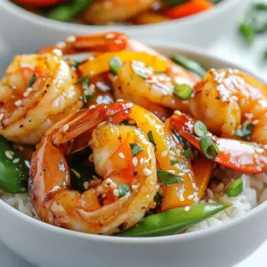 - 1 lb large shrimp, peeled and deveined - 3 tablespoons honey - 2 tablespoons soy sauce - 4 cloves garlic, minced - 1 tablespoon fresh ginger, grated - 1 teaspoon sesame oil - 2 cups cooked jasmine rice - 1 cup snow peas, trimmed - 1 bell pepper, thinly sliced To create a tasty honey garlic shrimp bowl, you need fresh ingredients. Large shrimp give the dish a nice, juicy bite. Honey and soy sauce blend sweet and salty flavors perfectly. Garlic and ginger add a warm, aromatic touch. Jasmine rice serves as a fluffy base, soaking up all that flavor. Snow peas and bell pepper bring a pop of color and crunch to the bowl. - 2 green onions, sliced - 1 tablespoon sesame seeds - Lime For a finishing touch, consider adding green onions and sesame seeds. They boost flavor and add pretty visuals. A squeeze of lime brightens the dish and gives it a fresh zing. These garnishes elevate your meal and make it look fancy! {{ingredient_image_2}} To make the marinade, mix these ingredients in a bowl: - 3 tablespoons honey - 2 tablespoons soy sauce - 4 cloves garlic, minced - 1 tablespoon fresh ginger, grated - 1 teaspoon sesame oil Whisk until smooth. This marinade adds sweetness and flavor to the shrimp. Marinate the shrimp for 15-20 minutes. This time allows the shrimp to soak in all the tasty flavors. Heat a non-stick skillet over medium heat. Add: - 1 cup snow peas, trimmed - 1 bell pepper, thinly sliced Saut&eacute; these for 3-4 minutes. Stir occasionally. You want them slightly tender but still crunchy. Season with salt and pepper to taste. Remove them from the skillet and set aside. In the same skillet, add the marinated shrimp and all the leftover marinade. Increase the heat to medium-high. Cook for 3-4 minutes. Flip the shrimp halfway through. They are done when they turn pink and opaque. This ensures they are cooked perfectly and full of flavor. You can adjust the sweetness and saltiness of the sauce to suit your taste. If you like it sweeter, add more honey. For a saltier kick, add a bit more soy sauce. You can also try different ingredients. Swap honey with maple syrup for a unique twist. You could even use agave nectar if you want a vegan option. Using a non-stick skillet helps to prevent the shrimp from sticking. Make sure to heat the skillet over medium-high heat. This way, your shrimp cooks evenly without burning. Flipping the shrimp is important. It ensures both sides cook well and turn pink. Cook for about 3-4 minutes, flipping halfway through. For a beautiful display, serve your bowls on colorful plates. A sprinkle of sliced green onions adds freshness. A light dusting of sesame seeds gives a nice crunch. For added flavor, drizzle extra honey or squeeze fresh lime over the top. This adds a burst of color and taste that makes your dish pop! Pro Tips Marination Time: Allowing the shrimp to marinate for at least 15-20 minutes enhances the flavor significantly, making each bite more delicious. Cooking Shrimp: Be careful not to overcook the shrimp. They should turn pink and opaque; this usually takes about 3-4 minutes on medium-high heat. Vegetable Crunch: To maintain the crunchiness of the snow peas and bell peppers, saut&eacute; them just until they are tender but still vibrant and crisp. Serving Suggestion: For an extra burst of flavor, consider adding a drizzle of lime juice or a sprinkle of fresh cilantro before serving. {{image_4}} If you want to change the main protein, try using chicken or tofu instead of shrimp. Chicken thighs work great as they stay juicy. Tofu absorbs flavors well, so it&rsquo;s a tasty choice for plant-based cooking. For rice, swap jasmine for brown rice or even cauliflower rice if you want a lower-carb option. Each rice type brings its own taste and texture. To add a kick, try red pepper flakes. They bring heat and balance the sweetness of the honey. You can also experiment with different vegetables. Broccoli, carrots, or bell peppers all add color and crunch. Mix and match to find your favorite combo. If you need a gluten-free dish, look for gluten-free soy sauce. There are many brands that taste great without gluten. To make this dish low-carb, skip the rice and use zucchini noodles or lettuce wraps. These swaps keep the dish light and fresh while still being satisfying. To keep your honey garlic shrimp bowls fresh, use airtight containers. Glass or plastic containers work well. Make sure the shrimp and veggies are cool before sealing. Store them in the fridge for up to three days. This keeps the flavors strong and the shrimp safe to eat. You can reheat your shrimp bowls in two ways: the microwave or stovetop. If you choose the microwave, use a microwave-safe dish. Heat on medium power for 1-2 minutes. Stir halfway through to ensure even heating. For stovetop reheating, use a non-stick skillet over low heat. This keeps the shrimp tender. Add a splash of water to prevent sticking. You can freeze both cooked and uncooked shrimp. For cooked shrimp, cool them completely before placing them in a freezer-safe bag. Squeeze out as much air as possible. They last up to three months in the freezer. For uncooked shrimp, freeze them in a single layer first, then transfer to a bag. To thaw, place them in the fridge overnight or run under cold water. Avoid thawing shrimp in hot water to keep them firm. I recommend marinating the shrimp for 15 to 20 minutes. This time allows the shrimp to soak in the flavors of the honey, soy sauce, garlic, and ginger. It helps the shrimp taste great without overdoing it. If you marinate too long, the shrimp can become too soft. Yes, you can prepare this dish ahead of time. Cook the shrimp and vegetables, then store them in separate containers in the fridge. They will stay fresh for about three days. To save time, you can also marinate the shrimp the night before. Just keep it in the fridge until you are ready to cook. If you need a substitute for honey, try maple syrup or agave nectar. Both provide sweetness without changing the dish too much. For a vegan option, these are great choices. You can also use brown sugar mixed with a little water to mimic honey's texture and taste. In this post, we explored a tasty shrimp dish with a mix of flavors. We covered the main ingredients like shrimp, honey, and soy sauce, and we highlighted cooking tips to enhance your meal. You can use different proteins or vegetables, and I shared ideas for garnishing and presentation. Remember, your meal can be as varied as your tastes. Enjoy making this dish your own! Happy cooking!