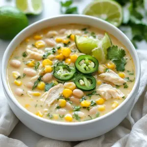- 1 lb boneless, skinless chicken breasts, diced - 1 tablespoon olive oil - 1 medium onion, finely chopped - 2 cloves garlic, minced - 1 green bell pepper, diced - 2 cans (15 oz each) white beans, rinsed - 2 cups chicken broth - 1 cup frozen or canned corn Chicken is the star of this dish. I use boneless, skinless chicken breasts for a tender bite. Diced into small pieces, they cook quickly and soak up flavor well. Next, I add fresh vegetables. Onions and garlic give a strong base. The green bell pepper adds a nice crunch. I use white beans, like cannellini or great northern. These beans blend smoothly into the chili, giving it a creamy feel. Corn adds a sweet touch, balancing the dish. Chicken broth ties it all together, making every bite warm and comforting. - 1 teaspoon ground cumin - 1 teaspoon chili powder - 1/2 teaspoon smoked paprika - 1/4 teaspoon cayenne pepper (optional) Spices are key to flavor. Cumin brings a warm earthiness. Chili powder adds depth with a mild heat. Smoked paprika gives a subtle smoky taste. If you like spice, cayenne is great for a kick. You can adjust these to fit your taste. - 1 cup heavy cream or coconut milk - 1/4 cup fresh cilantro, chopped (for garnish) - Slices of jalape&ntilde;o (optional) - Lime wedges (for serving) Creaminess makes this chili stand out. I use heavy cream for richness, or coconut milk for a dairy-free option. The cream blends in perfectly, giving a velvety texture. For garnish, I love fresh cilantro and jalape&ntilde;o slices. They add color and brightness. Lime wedges serve to add a zesty finish, enhancing all the flavors. {{ingredient_image_2}} To start, you need to saut&eacute; the chicken. Heat one tablespoon of olive oil in a large pot over medium heat. Once the oil is hot, add one pound of diced chicken. Lightly season the chicken with salt and pepper. Cook for about five to seven minutes. You want the chicken to be cooked through and slightly golden. For seasoning tips, keep it simple. A bit of salt and pepper works well. You can also add a sprinkle of garlic powder for extra flavor. Next, it&rsquo;s time to add aromatics. Stir in one finely chopped onion, two minced garlic cloves, and one diced green bell pepper. Cook these for about three to five minutes. Stir occasionally until the onion is soft and turns translucent. This step builds a great base for your chili. Now, let&rsquo;s mix in the beans and broth. Add two cans of rinsed white beans, two cups of low-sodium chicken broth, and one cup of corn. Next, add one teaspoon of ground cumin, one teaspoon of chili powder, and half a teaspoon of smoked paprika. If you like heat, add a quarter teaspoon of cayenne pepper. Stir everything well and let it come to a gentle simmer. For simmering tips, keep the heat low. This helps flavors meld together. Let it simmer for about ten minutes, stirring occasionally. To enrich the chili, stir in one cup of heavy cream or coconut milk once it simmers. This adds a rich, creamy texture. Let the chili continue to simmer gently for another ten to fifteen minutes. Stir it often to prevent sticking. For final touches, taste the chili to see if it needs more seasoning. Adjust salt and pepper as needed. If you want more heat, add more cayenne or toss in sliced jalape&ntilde;os. For presentation tips, ladle the chili into bowls. Top with chopped cilantro and optional jalape&ntilde;o slices. Serve with lime wedges on the side for a bright, zesty finish. You can also drizzle some extra cream on top for a nice look. Enjoy this comforting dish! - How to avoid sticking: Use a non-stick pot or add enough olive oil. Stir the chili often while it simmers. This keeps the chicken and beans from sticking to the bottom. - Achieving the perfect consistency: The key is to add cream slowly. Stir until it blends well. If the chili is too thick, add a splash of chicken broth. If it's too thin, let it simmer a bit longer. - Adding more spice options: Want more heat? Try adding more cayenne pepper or diced jalape&ntilde;os. You can also mix in a dash of hot sauce for an extra kick. - Incorporating additional veggies: You can add diced zucchini or spinach to boost nutrition. Bell peppers are great, but corn and carrots work well too. - Best practices for prepping in advance: You can prep all your veggies the day before. Store them in airtight containers. Cook the chicken and chili a day ahead, then heat it up when you&rsquo;re ready to eat. This makes the flavors even better! Pro Tips Perfectly Cooked Chicken: To ensure your chicken stays tender and juicy, avoid overcooking it during the saut&eacute;ing process. Remove it from the heat as soon as it&rsquo;s no longer pink in the center. Flavor Depth: For an extra layer of flavor, consider adding a splash of white wine or a tablespoon of lime juice when incorporating the beans and broth. Creamy Consistency: If you prefer a thicker chili, let it simmer uncovered for a few more minutes to reduce the liquid. You can also mash some of the beans for added creaminess. Garnish Wisely: Fresh toppings like avocado, cheese, or sour cream can enhance the dish. Experiment with different garnishes to find your perfect pairing! {{image_4}} - Dairy-free options: You can easily make this chili dairy-free. Use coconut milk instead of heavy cream. This keeps the chili rich and creamy without dairy. - Gluten-free considerations: The main ingredients in this chili are naturally gluten-free. Just ensure your chicken broth and spices are also gluten-free. - Alternative proteins: If you prefer a different protein, try turkey or tofu. Both options work well in this dish. Cook them as you would the chicken for the same great flavor. - Body-friendly beans: You can swap white beans for black beans or kidney beans. These beans add different textures and flavors, making the chili even more interesting. - Adding different spices: Experiment with spices like oregano, coriander, or even curry powder. Each spice brings a new twist that can enhance the chili's taste. - Incorporating different vegetables: Feel free to add veggies like zucchini or carrots. These not only add nutrition but also make the chili more colorful and fun to eat. To keep your creamy white chicken chili fresh, store it in an airtight container. Place it in the fridge within two hours after cooking. It will stay good for about three to four days. Make sure to let it cool down first to avoid condensation. If you want to save it for later, freezing is a great option. Use freezer-safe containers or bags. Label them with the date so you know when to use them. Frozen chili can last up to three months. When you&rsquo;re ready to eat it, thaw it overnight in the fridge. When it's time to enjoy your chili again, the best way to reheat it is on the stove. Pour the chili into a pot and heat over medium-low heat. Stir it often to avoid sticking. This method helps keep the flavors intact. You can also use the microwave. Place the chili in a microwave-safe bowl. Cover it loosely to avoid splatters. Heat it in short bursts, stirring in between, until it's hot throughout. If the chili seems too thick, add a splash of broth or water to bring it back to the right consistency. If you want a vegetarian option, try using tofu or mushrooms. Both work well. You can also use canned jackfruit for a unique texture. These alternatives add protein and flavor to your chili without meat. Yes, you can! Add more cayenne pepper or chili powder to increase heat. You can also include diced jalape&ntilde;os or hot sauce for extra spice. Start with a little, then taste as you go. Adjust until it's just right for you. You can keep cream-based chili in the fridge for about 3-4 days. Store it in an airtight container. If you want to keep it longer, freeze it for up to 3 months. Just be sure to cool it completely before freezing. Serve your chili with warm bread or cornbread, which is perfect for dipping. A fresh salad or tortilla chips also pairs well. For a zesty touch, add lime wedges to squeeze over your chili. This adds great flavor and brightness. This blog post covered all you need to know for a great creamy white chicken chili. We discussed the key ingredients, including chicken, beans, and spices. I shared step-by-step instructions to help you create this dish. You can also explore tips for enhancing flavors and making it ahead of time. In the end, let your creativity shine. Adjust flavors and ingredients to fit your taste. Enjoy each bowl and share with loved ones. Happy cooking!