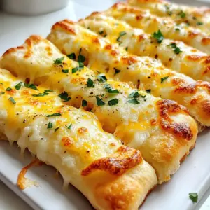 To make my homemade cheesy breadsticks, you need a few key ingredients. Here&rsquo;s what you&rsquo;ll need: - 2 cups all-purpose flour - 1 packet (2 &frac14; tsp) active dry yeast - 1 teaspoon granulated sugar - &frac34; cup warm water (about 110&deg;F) - 1 teaspoon salt - 2 tablespoons olive oil - 1 cup shredded mozzarella cheese - 1 tablespoon garlic powder - 1 teaspoon dried oregano - 1 teaspoon red pepper flakes (optional for added spice) - Fresh parsley, chopped (optional for garnish) Each ingredient plays an important role. The all-purpose flour gives the breadsticks their structure. Active dry yeast helps them rise and become light. The warm water wakes up the yeast, while sugar feeds it. Olive oil adds moisture and flavor, making the breadsticks soft. For the cheesy goodness, shredded mozzarella is a must. Garlic powder and oregano bring a savory touch. If you like some heat, red pepper flakes are perfect. Lastly, fresh parsley adds color and a bright flavor when you garnish. These ingredients come together to create warm, cheesy breadsticks that are hard to resist. You can mix and match some of the seasonings to make them your own. Let&rsquo;s get ready to bake! {{ingredient_image_2}} To start, we need to wake up our yeast. In a small bowl, combine &frac34; cup of warm water with 1 teaspoon of sugar. Stir it until the sugar dissolves. Now, sprinkle 1 packet of active dry yeast on top. Let it sit for 5 to 10 minutes. You'll know it's ready when it becomes frothy. This bubbling shows the yeast is alive and ready to help our dough rise. Next, we prepare the dough. In a large bowl, mix 2 cups of all-purpose flour with 1 teaspoon of salt. Make a well in the center of this mixture. Pour in the frothy yeast mix and 2 tablespoons of olive oil. Stir everything with a wooden spoon or your hands. If the dough is sticky, add flour, one tablespoon at a time, until it feels soft and manageable. Now, lightly flour a clean surface. Knead the dough for about 5 minutes. You want it to feel smooth and elastic. Once done, shape the dough into a ball. Place it in a greased bowl and cover it with a clean cloth. Let it rise in a warm spot for about 1 hour. The dough should double in size. While the dough rises, preheat your oven to 400&deg;F (200&deg;C). Line a baking sheet with parchment paper to avoid sticking. Once the dough has risen, turn it onto a floured surface. Roll it out into a rectangle, about &frac12; inch thick. Carefully place the rolled dough on the prepared baking sheet. Brush the top with a drizzle of olive oil. Sprinkle garlic powder, dried oregano, and optional red pepper flakes over it. Generously add 1 cup of shredded mozzarella cheese on top. Press down slightly to make sure the cheese sticks. Using a sharp knife or pizza cutter, score the dough into strips. Cut deep enough to outline the breadsticks but not all the way through. Bake in the preheated oven for 12 to 15 minutes. Watch for the cheese to bubble and the breadsticks to turn golden brown. Enjoy the delightful aroma filling your kitchen! To make the best cheesy breadsticks, focus on the dough. Start with the right texture. Your dough should be soft and a bit sticky but not overly so. If it sticks to your fingers, add flour one tablespoon at a time. Knead it for about five minutes until it feels smooth. This step is key to getting fluffy breadsticks. For added flavor, think beyond the basics. Sprinkle garlic powder and dried oregano on top before baking. If you want some heat, add red pepper flakes. They give a nice kick. You can also mix in some grated parmesan cheese with the mozzarella for extra richness. To ensure your breadsticks come out crispy and cheesy, pay attention to the baking process. Preheat your oven to 400&deg;F (200&deg;C). Use parchment paper on your baking sheet to prevent sticking. Brush the dough with olive oil before adding cheese and spices. This helps the cheese melt perfectly. Bake for 12 to 15 minutes. Watch for a golden-brown color and bubbly cheese. If they look like they need more time, give them a couple of extra minutes. Once baked, let them cool for a few minutes. This helps them set before you slice them. Enjoy your warm, cheesy breadsticks! Pro Tips Perfect Your Dough: Knead the dough until it is smooth and elastic to achieve that perfect chewy texture in your breadsticks. Temperature Check: Make sure your warm water is around 110&deg;F to activate the yeast properly without killing it. Flavor Variations: Experiment with different spices like Italian seasoning or garlic salt for unique flavor profiles in your breadsticks. Cheese Choices: Mix different cheeses like cheddar or parmesan for a richer, more complex cheesy flavor. {{image_4}} You can play with flavors in your cheesy breadsticks. Different cheeses can add a new twist. Try using sharp cheddar for a bold taste. Gouda gives a nice smokiness. You might even mix mozzarella and parmesan for a rich flavor. Herbs and spices can also change the taste. Fresh basil or thyme can brighten the dough. Try adding rosemary for a hearty flavor. For some heat, sprinkle in red pepper flakes. Garlic powder gives a great aroma. Use these add-ins to match your mood or meal. Dipping sauces can elevate your cheesy breadsticks. Marinara is a classic choice. Its tangy taste pairs well with melted cheese. You can also try ranch dressing for a creamy contrast. A spicy aioli adds a zesty kick that some will adore. These breadsticks work well with many meals. Serve them alongside pasta for a cozy dinner. They also make great appetizers at parties. Warm breadsticks will impress your guests, making them a hit. After baking, let your cheesy breadsticks cool for about 10 minutes. This helps them stay firm. Once they cool, you can store them. Place them in an airtight container. This keeps them fresh and tasty. You can also wrap them in plastic wrap. If you want to save space, stack them with parchment paper between each layer. For longer storage, you can freeze the breadsticks. Place them in a freezer bag and squeeze out the air. They can last up to three months in the freezer. When you&rsquo;re ready to eat, thaw them in the fridge overnight. To reheat your breadsticks and keep them crispy, use the oven. Preheat it to 350&deg;F (175&deg;C). Place the breadsticks on a baking sheet and heat for about 10 minutes. This method keeps the outside crispy. If you're in a hurry, you can use the microwave. However, the microwave can make them soft. To avoid this, place a cup of water in with them. This helps keep moisture in check. Heat them for about 30 seconds, then check. If they need more time, heat in small bursts. Enjoy your warm, cheesy breadsticks! Yes, you can. To make gluten-free breadsticks, use gluten-free flour blends. Look for blends that contain xanthan gum, as it helps bind the dough. Some popular gluten-free flours include almond flour, coconut flour, or brown rice flour. You may need to adjust the liquid in your recipe, as gluten-free flour absorbs more moisture. Making dough ahead is easy! After mixing the ingredients, let the dough rise as usual. Once it has doubled, you can punch it down. Wrap the dough tightly in plastic wrap and store it in the fridge for up to 24 hours. When ready to bake, let it sit at room temperature for about 30 minutes before rolling it out. If you're out of mozzarella cheese, try using other cheeses like cheddar, gouda, or provolone. Each cheese brings its unique flavor. For a spicy kick, consider pepper jack cheese. You can also blend different cheeses for a more complex taste. Just ensure the cheese melts well to maintain that gooey texture. You now have all the tools to make great cheesy breadsticks. We covered key ingredients, simple steps, and tasty variations. You learned how to store and reheat them, so they stay delicious. Remember, the right texture and toppings make them special. Enjoy crafting your own breadsticks with unique flavors. With practice, you will impress family and friends with your skills. Happy baking and dipping!