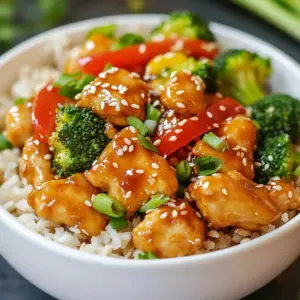- 1 lb boneless, skinless chicken breast, cut into bite-sized pieces - 3 tablespoons sesame oil (divided) - 2 tablespoons low-sodium soy sauce - 1 tablespoon honey or maple syrup - 1-inch piece of fresh ginger, grated - 2 cloves garlic, minced - 2 tablespoons sesame seeds - 1 bell pepper, sliced (your choice of color for vibrancy) - 1 cup broccoli florets - 2 green onions, chopped - Salt and black pepper, to taste - 1 tablespoon cornstarch (optional, for a thicker sauce) You can add a few ingredients to make your meal even better. Consider adding: - Red pepper flakes for some heat - A splash of rice vinegar for a tangy kick - Chopped cilantro for a fresh touch If you want healthier choices, try these swaps: - Use skinless chicken thighs instead of breast for more flavor. - Swap honey for agave nectar or stevia for lower sugar. - Use coconut aminos instead of soy sauce for a gluten-free option. - Replace sesame oil with olive oil for a lighter taste. These simple changes can help fit your health goals without losing flavor! {{ingredient_image_2}} Start by getting a large mixing bowl. Add 1 pound of bite-sized chicken pieces. Next, pour in 1 tablespoon of sesame oil, 2 tablespoons of low-sodium soy sauce, and 1 tablespoon of honey or maple syrup. Grate a 1-inch piece of fresh ginger and add it to the bowl. Then, add 2 cloves of minced garlic, salt, and black pepper to taste. Mix everything well. Make sure each chicken piece is coated. Cover the bowl and place it in the fridge for at least 20 minutes. For more flavor, let it marinate for up to an hour. Heat a non-stick skillet or wok on medium-high heat. Add the remaining 2 tablespoons of sesame oil. Once the oil is hot, add the marinated chicken pieces. Cook for 5 to 7 minutes. Stir often to cook evenly and get a golden-brown color. Check that the chicken is not pink in the center. If you want a thicker sauce, sprinkle 1 tablespoon of cornstarch over the cooked chicken. Stir it in and cook for an extra 2 minutes. This helps the sauce to thicken a bit. Now, add sliced bell pepper and 1 cup of broccoli florets to the skillet. Stir-fry these veggies with the chicken. Cook for another 5 minutes. The vegetables should be tender-crisp and colorful. Once everything is combined, sprinkle 2 tablespoons of sesame seeds and 2 chopped green onions over the chicken and veggies. Toss gently to mix the toppings just before serving. Enjoy your healthy sesame chicken! For the best flavor, marinate the chicken properly. Use a large mixing bowl and add the chicken pieces. Combine them with 1 tablespoon of sesame oil, low-sodium soy sauce, honey or maple syrup, grated ginger, minced garlic, salt, and pepper. Mix well to coat each piece. Cover the bowl and let it sit in the fridge. Aim for at least 20 minutes, but one hour is better. This soaking time lets the flavors soak in. When you cook, use a non-stick skillet or wok. Heat it over medium-high heat and add the remaining sesame oil. Wait until the oil is hot before adding the marinated chicken. Cook for 5-7 minutes, stirring often. This helps achieve a golden-brown color. Make sure the chicken is fully cooked and no longer pink in the center. If you want a thicker sauce, add cornstarch and stir well. To adjust spice levels, start with the basics. Use low-sodium soy sauce for flavor without too much salt. If you want more heat, add a pinch of red pepper flakes. For less spice, skip the pepper flakes altogether. Taste the dish before serving. This way, you can tweak it to match your preferences. Add more soy sauce or salt if needed. Enjoy your tasty dish! Pro Tips Marinate for Maximum Flavor: Allow the chicken to marinate for at least an hour if possible. The longer it sits, the more flavorful it will become, ensuring every bite is delicious. Use Fresh Ingredients: Whenever possible, opt for fresh ginger and garlic. They enhance the flavor profile of the dish significantly compared to their powdered counterparts. Choose Colorful Veggies: Using a variety of colored bell peppers not only adds vibrancy to your dish but also provides a wider range of nutrients. Perfect Your Cooking Technique: Stir-fry over medium-high heat to achieve a perfect sear on the chicken while keeping the vegetables crisp. This technique helps lock in flavors and textures. {{image_4}} You can swap chicken for tofu or shrimp. Tofu gives a nice texture. It absorbs flavors well. For shrimp, use fresh or frozen. Cook shrimp until pink and firm. Both options make this dish unique and tasty. For a vegetarian twist, use tempeh instead of chicken. Tempeh has a nutty flavor and is packed with protein. You can also use chickpeas for a vegan choice. They add a hearty bite to the dish. Feel free to mix in your favorite veggies. Carrots, snap peas, or zucchini work great. These add color and crunch. You can also use mushrooms for an earthy taste. Just make sure to cook them until tender. The more colors on your plate, the better! To keep your Healthy Sesame Chicken fresh, place it in an airtight container. Ensure the dish cools to room temperature first. Store it in the fridge for up to four days. If you want to enjoy it later, consider freezing it. When you're ready to eat your leftovers, reheat them on the stove. Use medium heat and add a splash of water or broth to keep it moist. Stir often until it's heated through. You can also use the microwave. Heat for one minute, then check and stir. If it's not warm enough, heat in 30-second bursts. For longer storage, freeze the Healthy Sesame Chicken. Use a freezer-safe container or bag. Try to remove as much air as possible before sealing. It can last up to three months in the freezer. When you&rsquo;re ready to eat, thaw it in the fridge overnight before reheating. This keeps the flavor and texture nice. Yes, you can use skin-on chicken. It will add more flavor and richness. However, skin-on chicken has more fat. This option can make the dish less healthy. If you prefer a lighter meal, stick to boneless, skinless chicken breast. If you need a substitute for sesame oil, use olive oil or canola oil. Both oils have a mild flavor. You can also use peanut oil for a nutty taste. Just keep in mind that this will change the dish's flavor profile a bit. To make Healthy Sesame Chicken gluten-free, use tamari instead of soy sauce. Tamari is a gluten-free soy sauce. Always check the labels to ensure all ingredients are gluten-free. This way, you can enjoy the dish without worry. Absolutely! You can add more vegetables to make the dish even healthier. Try carrots, snap peas, or zucchini. Just cut them into bite-sized pieces. Add them when you cook the chicken for a colorful and nutritious meal. This dish is low in calories and high in protein. One serving has about 250 calories, 30 grams of protein, and 8 grams of fat. It also provides fiber and vitamins from the vegetables. This meal is balanced and good for you! This article covered how to make healthy sesame chicken. You learned about the main ingredients and useful substitutions for better health. I shared step-by-step instructions and tips for marinating and cooking. You can explore variations for proteins and veggies too. Finally, we discussed how to store and reheat leftovers. Healthy cooking can be fun and tasty. Experiment with flavors and find what you love!