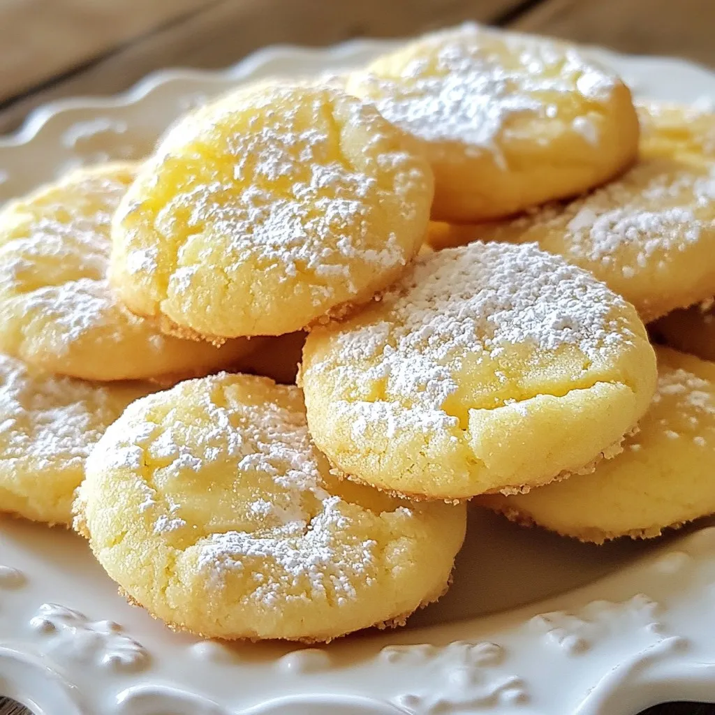 To make these delightful cookies, you'll need: - 1 cup unsalted butter, softened to room temperature - 1 cup granulated sugar - 1 tablespoon freshly grated lemon zest - 2 tablespoons freshly squeezed lemon juice - 1 teaspoon dried culinary lavender, finely chopped - 1/2 teaspoon pure vanilla extract - 2 cups all-purpose flour - 1/2 teaspoon baking powder - 1/4 teaspoon fine sea salt - 1/2 cup powdered sugar (for dusting) You can swap some ingredients if needed. Here are my tips: - Use coconut oil instead of butter for a dairy-free option. - Replace granulated sugar with coconut sugar for a healthier choice. - If you don’t have fresh lemon, bottled lemon juice works too. - Use dried rosemary or chamomile if you can't find lavender. Lemon and lavender each bring their own perks: - Lemon: High in vitamin C, it boosts your immune system. The zest adds bright flavor and aroma. It can uplift your mood and refresh your palate. - Lavender: This herb helps reduce stress and anxiety. It adds a lovely floral note to your cookies. Lavender also has anti-inflammatory properties, making it a soothing addition. Using these ingredients makes your cookies not just tasty but also beneficial! {{ingredient_image_2}} First, preheat your oven to 350°F (175°C). This step ensures even baking. Next, line your baking sheet with parchment paper. This keeps the cookies from sticking and makes cleanup easy. In a large bowl, mix 1 cup of softened butter and 1 cup of granulated sugar. You can use an electric mixer or a wooden spoon. Cream these together until they look light and fluffy. This process takes about 2-3 minutes. It is key for a soft cookie. In another bowl, whisk together 2 cups of all-purpose flour, 1/2 teaspoon of baking powder, and 1/4 teaspoon of fine sea salt. Mixing these ingredients helps to avoid clumps. Slowly add this dry mix to the wet ingredients. Stir until the dough forms. Be careful not to overmix. This keeps your cookies soft. Scoop portions of dough and roll them into balls. Place them on your baking sheet, giving each cookie about 2 inches of space. Gently flatten each ball with your hand for even baking. Bake for 10-12 minutes. Look for lightly golden edges and soft centers. Let them cool on the sheet for 5 minutes before moving them to a wire rack. Finish by dusting with powdered sugar. Enjoy your lovely cookies! To get soft cookies, use room-temperature butter. It helps create a nice, fluffy mix. When you cream butter and sugar, do it for 2-3 minutes. This adds air and lightens the dough. Use fresh lemon zest for a bright flavor. The zest gives a punch that dried lemon does not. Mix your dry and wet ingredients gently. Once you add dry flour, stir just until combined. If you mix too much, the cookies may become tough. Aim for a soft dough that sticks together but is not wet. This balance helps keep them tender. Use a sturdy mixing bowl for creaming butter and sugar. A hand mixer works great for this. A cookie scoop helps create even balls of dough. Use parchment paper on your baking sheet for easy cleanup. A wire rack is key for cooling your cookies evenly. Pro Tips Butter Temperature: Ensure your butter is soft but not melted to achieve the perfect cookie texture. Lemon Zest Freshness: Use fresh lemon zest for a bright flavor. Avoid pre-packaged zest as it loses potency. Lavender Quality: Use culinary-grade lavender to ensure it's safe for consumption and has the best flavor. Cooling Time: Allow cookies to cool on the baking sheet for a few minutes before transferring to a wire rack to prevent breakage. {{image_4}} You can easily add new flavors to lemon lavender cookies. For a minty twist, try adding chopped fresh mint. It pairs well with lemon and lavender. If you love spice, a pinch of cardamom or ginger can bring warmth. Mix in some finely chopped rosemary for a savory note. Each herb or spice gives the cookies a unique taste that surprises and delights. While powdered sugar is great, you can try different glazes. A simple lemon glaze made with lemon juice and powdered sugar adds extra zing. To make it, mix 1 cup of powdered sugar with 2 tablespoons of lemon juice. Drizzle this over cooled cookies for a shiny finish. You could also top the cookies with a light chocolate drizzle for a rich contrast. Nuts or sprinkles can add fun texture and color. You can make these cookies vegan and gluten-free with some swaps. Use coconut oil instead of butter for a vegan option. For gluten-free cookies, try using almond flour or a gluten-free flour blend. Check that the baking powder is gluten-free, too. These swaps still keep the cookies tasty and enjoyable for everyone. Enjoy baking a version that fits your diet! To keep your Lemon Lavender Cookies fresh, store them in an airtight container. Use a container that fits the cookies snugly. This way, they won't break or get stale. Line the bottom with parchment paper to absorb moisture. You can stack the cookies in layers, but place parchment between layers to prevent sticking. Freezing cookies is a great option if you want to save some for later. After baking, let the cookies cool completely. Then, place them in a single layer on a baking sheet and freeze for about an hour. Once frozen, transfer them to a freezer-safe bag. Seal tightly, removing as much air as possible. They can last up to three months in the freezer. When ready to eat, thaw them at room temperature. Lemon Lavender Cookies stay fresh for about a week at room temperature. Keep them in a cool, dark place, away from direct sunlight. If you notice they are getting hard, consider adding a slice of bread to the container. The bread will help keep the cookies soft. Always check for any signs of spoilage before enjoying. Yes, you can use fresh lavender. Use three times the amount of fresh lavender. Fresh lavender has more moisture. This can change the cookie texture a bit, so be aware. Dried lavender works well for a stronger flavor. To boost lemon flavor, add more lemon zest and juice. Try adding an extra tablespoon of zest. You can also add lemon extract for an even stronger punch. Be careful not to add too much juice, as it can make the dough too wet. Lemon and lavender pair well in many recipes. You can make lemon lavender scones or a refreshing lemonade. Try adding them to cakes or even ice creams. These flavors brighten up any dish and add a twist. We explored the key ingredients for delicious lemon and lavender cookies. You learned ingredient substitutions and the benefits of using lemon and lavender together. We walked through each step of baking, from prepping your oven to cooling tips. I shared tips to perfect the cookie texture and avoid overmixing. Now, you can experiment with flavors, glazes, and adaptations. Remember to store cookies properly to keep them fresh. Enjoy your baking journey and share your tasty results with others!