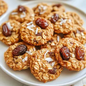 To make these tasty ingredient date cookies, you need the following items: - 1 cup pitted dates, finely chopped - 1 cup rolled oats - 1/2 cup almond flour - 1/2 teaspoon baking soda - 1/2 teaspoon ground cinnamon - 1/4 teaspoon salt - 1/3 cup coconut oil, melted - 1/4 cup honey or maple syrup - 1 teaspoon pure vanilla extract These ingredients work together to create a soft and chewy cookie. The dates add natural sweetness and a nice texture. You can change the recipe by adding these optional items: - 1/2 cup walnuts or pecans, chopped Adding nuts gives the cookies a nice crunch. You can also try different nuts based on your taste. If you need to make swaps, here are some ideas: - Instead of almond flour, use oat flour or all-purpose flour. - If you don&rsquo;t have coconut oil, olive oil or butter works well. - Replace honey with agave syrup or another liquid sweetener. These swaps will still keep your cookies delicious and healthy. Feel free to get creative with what you have at home! {{ingredient_image_2}} Start by heating your oven to 350&deg;F (175&deg;C). This step is key for even baking. Next, take a baking sheet and line it with parchment paper. This keeps your cookies from sticking and makes cleanup easy. In a large bowl, add the rolled oats, almond flour, baking soda, ground cinnamon, and salt. Mix these dry items well. This ensures that the flavors blend nicely. Make sure there are no clumps in your mixture. In a separate bowl, take 1 cup of finely chopped dates. Mash them with a fork for about a minute. Aim for a creamy and sticky consistency. This will add natural sweetness and moisture to your cookies. Now, add the melted coconut oil, honey (or maple syrup), and pure vanilla extract to your mashed dates. Mix these wet ingredients until smooth. Once done, pour this mixture into the bowl with the dry ingredients. Stir everything together until combined well. If you like nuts, fold in 1/2 cup of chopped walnuts or pecans now. Using a tablespoon, scoop out cookie dough and drop it onto the lined baking sheet. Space each scoop about 2 inches apart. Gently flatten each cookie with the back of the spoon. Bake them in the oven for 10-12 minutes. Look for golden brown edges as a sign they are ready. After baking, let the cookies cool on the sheet for 5 minutes before moving them to a wire rack. This helps them set properly. To get the right cookie texture, use fresh dates. They should be soft and sticky. If your dates are dry, soak them in warm water for a few minutes. This helps them blend better. Use rolled oats instead of quick oats for a chewy bite. Adjust the baking time as needed. Keep an eye on the edges. They should turn golden brown. This means the cookies are ready. One common mistake is over-mixing the dough. Stir just until everything blends. Over-mixing can make cookies tough. Another mistake is skipping the cooling time. Letting cookies cool on the rack helps them firm up. Also, do not crowd the baking sheet. Space cookies about two inches apart. This allows them to spread evenly. After baking, let the cookies cool for five minutes on the sheet. This helps them set before moving. Afterward, transfer them to a wire rack. Let them cool completely to keep their texture. Store in an airtight container at room temperature. They should stay fresh for about five days. For longer storage, freeze them. They can last up to three months in the freezer. Pro Tips Chop Dates Finely: For better texture and easier mixing, ensure your dates are chopped finely before mashing them. Adjust Sweetness: Feel free to adjust the amount of honey or maple syrup based on your personal sweetness preference. Use Fresh Nuts: For enhanced flavor, toast your walnuts or pecans lightly before adding them to the dough. Store Properly: To keep your cookies fresh, store them in an airtight container at room temperature for up to a week. {{image_4}} To make vegan ingredient date cookies, simply swap out honey for maple syrup. This change keeps the cookies sweet and tasty. You can also replace coconut oil with vegan butter or any plant-based oil. Use these simple swaps to enjoy a cookie that fits your vegan diet. To create gluten-free ingredient date cookies, use gluten-free rolled oats and almond flour. These ingredients work together to give your cookies a soft texture. Always check that your oats are certified gluten-free. This way, you avoid any cross-contamination and enjoy your treat worry-free. If you need a nut-free cookie, skip the almond flour and use oat flour instead. You can make oat flour by blending rolled oats in a blender until they turn to powder. For the optional nuts, simply leave them out. The cookies will still taste great without them, and you will have a safe snack for everyone. To keep your baked Ingredient Date Cookies fresh, place them in an airtight container. This helps maintain their soft texture. You can stack them with parchment paper between layers. This prevents sticking. Keep the container in a cool, dry place. If you live in a warm area, store them in the fridge. They will last for up to one week. For best taste, eat them within a few days. If you want to save some dough for later, freezing is simple. First, scoop the cookie dough onto a baking sheet. Space the dough balls apart so they don&rsquo;t stick together. Freeze them for about two hours until hard. Then, transfer the dough balls into a freezer-safe bag. Make sure to remove as much air as possible. You can freeze the dough for up to three months. When you&rsquo;re ready to bake, just let the dough thaw in the fridge overnight before baking. Ingredient Date Cookies have a good shelf life. When stored correctly, they stay fresh for about one week at room temperature. If you store them in the fridge, they can last up to two weeks. If frozen, the cookies can last for three months. However, they taste best when eaten fresh. Enjoy them soon after baking for the best flavor and texture! Yes, you can use maple syrup or agave nectar. Both will keep the cookies sweet. If you want a lower-glycemic option, try coconut sugar. Just make sure to adjust the amount, as different sweeteners have different sweetness levels. The cookies will be ready when the edges turn a light golden brown. This usually takes around 10 to 12 minutes. They may look soft in the center. That&rsquo;s okay! They will firm up as they cool. Absolutely! Chocolate chips can add a delicious twist. Simply fold in about 1/2 cup of chocolate chips with the nuts. This will give you a sweet and rich flavor that pairs well with the dates. Ingredient date cookies are simple and fun to make. We covered key ingredients, baking steps, and helpful tips. You learned about variations like vegan and gluten-free options too. These cookies are tasty and can fit many diets. Remember to store them properly for lasting freshness. Enjoy sharing your delicious creations with friends and family. Happy baking!