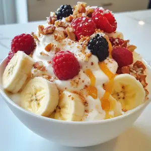 To make this tasty frozen yogurt, you need a few simple items: - 2 cups plain Greek yogurt - 1 ripe banana, sliced - 1 cup mixed berries (strawberries, blueberries, raspberries) - 2 tablespoons honey or maple syrup - 1 teaspoon pure vanilla extract - 1 tablespoon fresh lemon juice These ingredients blend to create a creamy and fruity treat. Greek yogurt gives it a smooth texture and packs in protein. The ripe banana adds natural sweetness and creaminess. Mixed berries bring flavor and color. You can make your frozen yogurt even better with fun toppings: - Chopped nuts (almonds or walnuts) - Chia seeds - Coconut flakes These toppings add crunch and extra flavor. You can mix and match to find your favorite combo. Get creative and enjoy! If you have special dietary needs, don't worry! Here are some swaps: - Use dairy-free yogurt for a vegan option. - Swap honey for agave syrup for a vegan sweetener. - Use lower-sugar fruit if you're watching your sugar intake. These simple changes let everyone enjoy the treat. No matter your diet, you can create a delicious frozen yogurt! {{ingredient_image_2}} Start by gathering your ingredients. You need: - 2 cups plain Greek yogurt - 1 ripe banana, sliced - 1 cup mixed berries (like strawberries, blueberries, and raspberries) - 2 tablespoons honey or maple syrup - 1 teaspoon pure vanilla extract - 1 tablespoon fresh lemon juice In a high-speed blender or food processor, add all the ingredients. Blend them on high until the mix is smooth and creamy. If it sticks, pause and scrape the sides. Taste it and add more honey if you want it sweeter. You have two choices for freezing your yogurt mix. Shallow Dish Method: - Pour the yogurt mixture into a shallow dish. - Spread it evenly and cover it tightly with plastic wrap. - Place it in the freezer to freeze. Check it every 30 minutes. Stir it gently with a fork for about 2-3 hours. This helps keep it creamy and prevents ice crystals. Ice Cream Maker Method: - Pour the mixture into your ice cream maker. - Churn it as per the maker's instructions. This usually takes 20-30 minutes. - Stop when it reaches a soft-serve texture. Once your yogurt is ready, scoop it into bowls or cones. Add your favorite toppings for extra flair. You can use chopped nuts, chia seeds, or coconut flakes. For a fun presentation, serve in bright bowls or waffle cones. Enjoy it right away for the best texture! You can easily change how sweet your frozen yogurt is. Start with the recipe's honey or maple syrup. After blending, taste it. If you want it sweeter, add a bit more sweetener. Blend again and taste. Everyone has different likes, so adjust until it&rsquo;s just right for you. Ice crystals can make your frozen yogurt less creamy. To avoid this, stir the mixture every 30 minutes while it freezes. Use a fork to break up any ice that forms. This keeps it smooth and nice. If you have an ice cream maker, use it. Churning helps prevent ice crystals too. A creamy texture is key for great frozen yogurt. Use full-fat Greek yogurt for the best results. It has more fat, which gives it that creamy feel. Blend the mixture until it is really smooth. This helps mix air into the yogurt. This air makes it light and fluffy! Serve it right after making it for the best texture. Pro Tips Use Frozen Fruit: For an even creamier texture, consider using frozen mixed berries instead of fresh ones. This also helps to chill the yogurt mixture faster. Adjust Sweetness: The sweetness can vary based on the ripeness of your banana and berries. Always taste the mixture before freezing and adjust the honey or maple syrup accordingly. Prevent Ice Crystals: Stirring the mixture every 30 minutes while it freezes helps maintain a smooth texture by preventing ice crystals from forming. Experiment with Flavors: Feel free to add other flavorings such as almond extract or a pinch of cinnamon to customize your frozen yogurt to your taste! {{image_4}} You can mix and match fruits to create fun flavors. Try using mango for a tropical twist. Pineapple adds a bright, sweet taste. You can also use peaches or kiwi for a fresh, fruity flair. The key is to pick ripe fruits for the best taste. You can even blend different berries together for a berry blast. Each fruit adds its unique flavor and color. Get creative and find your favorite combinations! If you want a dairy-free treat, swap Greek yogurt with coconut yogurt. This gives a rich, creamy texture without dairy. Use almond milk or oat milk instead of yogurt for a lighter option. You can still add the same fruits and sweeteners. This makes a tasty vegan frozen yogurt. Enjoy your treat while keeping it plant-based! To boost nutrition, consider adding superfoods. You can mix in chia seeds for fiber and omega-3s. Flaxseeds are another great option. They add crunch and healthy fats. Try adding spinach or kale for a green twist. The flavor stays fruity, but you get some added vitamins. Cocoa powder can make your yogurt chocolatey and rich. These superfoods add health benefits while keeping your frozen yogurt delicious! To store healthy frozen yogurt, put it in a freezer-safe container. Make sure to seal it well. This helps keep the yogurt fresh and tasty. You can also use a shallow dish if you do not have a container. Cover it tightly with plastic wrap. The best containers are those made of glass or plastic. Look for containers that are airtight. This keeps out air and moisture. If using a shallow dish, ensure it is wide enough to hold the yogurt. Avoid using metal containers, as they may affect the taste. Frozen yogurt can last about 1 to 2 months in the freezer. After this time, it may lose flavor and texture. To enjoy it at its best, eat it within a month. When you want to eat some, take it out of the freezer. Let it sit for about 10 minutes before scooping. This helps it soften for easier serving. Healthy frozen yogurt is a great treat. It is often lower in fat than ice cream. One serving has about 150 calories. It provides protein from Greek yogurt. You also get vitamins from fruits like berries and bananas. The honey or maple syrup adds natural sweetness but also calories. The nuts and seeds add healthy fats and fiber. Overall, this dish can fit into a balanced diet. You can easily make healthy frozen yogurt without an ice cream maker. First, blend all your ingredients in a blender. Use plain Greek yogurt, banana, mixed berries, honey, vanilla, and lemon juice. Once it&rsquo;s smooth, pour it into a shallow dish. Cover it with plastic wrap and freeze. Stir every 30 minutes for 2 to 3 hours. This helps keep it creamy and smooth. Yes, you can use low-fat yogurt for this recipe. Low-fat yogurt will still give you a tasty treat. It may change the texture a bit, making it less creamy. If you want a creamier yogurt, stick with full-fat Greek yogurt. Both options are healthy. Choose what you like best! You can now make delicious and healthy frozen yogurt at home. We covered key ingredients, step-by-step instructions, and helpful tips for the best results. Variations let you explore fun flavors and suit dietary needs. Remember to store it properly for freshness. Making frozen yogurt is simple and rewarding. Try different toppings and flavors to keep it exciting. Enjoy your tasty treat while knowing it's good for you!