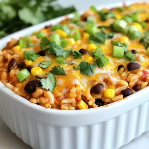 - 2 cups cooked rice (white or brown) - 2 cups shredded cooked chicken - 1 can (15 oz) black beans, drained and rinsed - 1 can (10 oz) enchilada sauce (red or green) - 1 cup corn (fresh, frozen, or canned) - 1 cup diced bell peppers (mixed colors) - 1 teaspoon ground cumin - 1 teaspoon chili powder - 1 cup shredded cheese (cheddar or Mexican blend) - Salt and pepper to taste - Sliced green onions and fresh cilantro for garnish The foundation of this Chicken Enchilada Rice Casserole lies in its main ingredients. I often use two cups of cooked rice. You can choose between white or brown rice based on your taste. For protein, I recommend using two cups of shredded cooked chicken. A rotisserie chicken works great for this dish. I always add one can of black beans, drained and rinsed, to boost fiber and flavor. Next, I mix in the additional ingredients. A can of enchilada sauce is key. You can pick red or green based on your spice preference. I love adding one cup of corn, which adds sweetness. Diced bell peppers bring color and crunch. I often use a mix of colors for a vibrant look. Seasoning makes a big difference. I use one teaspoon of ground cumin and one teaspoon of chili powder. Salt and pepper to taste are also important. Finally, I love topping the casserole with one cup of shredded cheese. Cheddar or a Mexican blend works well. For garnish, I sprinkle sliced green onions and fresh cilantro. This adds a nice touch to the dish, making it look as good as it tastes. {{ingredient_image_2}} - Preheat your oven to 350°F (175°C). This step warms up the oven for baking. - Combine rice, chicken, black beans, corn, bell peppers, enchilada sauce, cumin, chili powder, salt, and pepper in a bowl. Mix everything well using a spatula. This mixture is the heart of your casserole, so make sure it’s evenly blended. - Grease a 9x13 inch baking dish. Spread half of the mixture evenly in the dish. Next, sprinkle half of the cheese over this layer. Add the rest of the mixture on top, smoothing it out again. Finish with the remaining cheese. This layering builds flavor and texture. - Cover the dish with foil. Bake for 25 minutes to let the flavors meld. After that time, carefully remove the foil. Bake for another 10-15 minutes. Keep an eye on it; you want the cheese to melt and bubble. This step creates the perfect cheesy top that everyone loves. - Use rotisserie chicken for convenience. It saves time and adds flavor. - Adjust spices to suit your heat preference. You can add more chili powder for heat. - Serve with tortilla chips for crunch. A side salad adds freshness and balance. - Garnish with sliced green onions for color. Fresh cilantro brightens the dish and adds flavor. Pro Tips Use Leftovers Wisely: This casserole is a great way to use up leftover chicken or rice, making it a time-saver for busy weeknights. Customize Your Veggies: Feel free to add other vegetables like zucchini or spinach for extra nutrition and flavor. Cheese Choices: Experiment with different types of cheese, such as pepper jack for a spicy kick or mozzarella for a milder flavor. Make Ahead: You can prepare this casserole a day in advance and refrigerate it. Just bake it when you're ready to serve! {{image_4}} You can easily swap out some ingredients in this dish. If you want a change from chicken, try using ground turkey or beef. These options still keep the dish hearty and tasty. If you seek a healthier twist, substitute quinoa for rice. Quinoa adds protein and fiber, making your meal even better. If you or your guests are vegetarian, you can make a great meatless version. Simply leave out the chicken and add more beans like pinto or kidney beans. You can also throw in extra vegetables such as zucchini, mushrooms, or spinach. This keeps the dish filling and full of flavor. To spice things up, consider adding diced jalapeños to your mixture. This will give your casserole a delightful kick. If you want to brighten the flavors, add a splash of lime juice before baking. Both options will enhance the taste and make your dish even more exciting. Store any leftover Chicken Enchilada Rice Casserole in an airtight container. It will stay fresh in the fridge for up to 3 days. Make sure to let it cool before sealing the container. This helps keep the moisture in and prevents sogginess. When you are ready to enjoy your leftovers, reheat them in the oven for the best taste. Preheat the oven to 350°F (175°C) and cover the dish with foil. This keeps the casserole moist. If you want a quick option, use the microwave. Just heat in short bursts, checking often to avoid overcooking. You can freeze portions of the casserole for up to 3 months. Cut it into serving sizes and place them in freezer-safe containers. Make sure to label them with the date. When you want to eat it, thaw the casserole in the fridge overnight before reheating. This will help it heat evenly and maintain its flavor. Enjoy your meal whenever you like! No, cooked rice is required for proper texture. Uncooked rice will not soften in the casserole. It may stay hard and ruin the dish. Always use cooked rice for the best results. You can use white or brown rice, depending on your taste. Add more chili powder or some diced jalapeños to the mixture. You can adjust the spice level based on your preference. If you like heat, try adding fresh jalapeños or a dash of hot sauce. This will give your casserole an extra kick. Complement with tortilla chips, guacamole, or a green salad. These sides add crunch and freshness to your meal. Tortilla chips are great for dipping. Guacamole brings creamy flavor. A light salad balances the richness of the casserole. This blog post covered a tasty Chicken Enchilada Rice Casserole recipe. You learned about key ingredients, step-by-step instructions, and great tips to perfect this dish. I shared variations for different diets and preferences too. In the end, this casserole is easy, versatile, and satisfying. You can enjoy it any night of the week. Make it your own with spices and ingredients you love. Happy cooking!