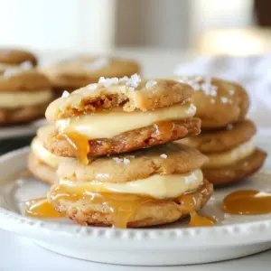 - 1 cup unsalted butter, softened at room temperature - 1 cup granulated sugar - 1 cup packed brown sugar - 2 large eggs, at room temperature - 1 teaspoon pure vanilla extract - 3 cups all-purpose flour - 1 teaspoon baking soda - 1/2 teaspoon salt - 1 package (8 oz) cream cheese, softened - 1/2 cup powdered sugar - 1/4 cup caramel sauce (store-bought or homemade) - Coarse sea salt, for garnish These ingredients create a rich and tasty cookie. The butter gives a soft texture, while the sugars add sweetness. The eggs help bind the dough, making it easy to shape. Vanilla extract brings depth to the flavor. The flour and baking soda give structure and lift to the cookies. Salt enhances all the flavors and balances the sweetness. Cream cheese adds a creamy layer in the filling, while powdered sugar makes it sweet and smooth. Caramel sauce adds a special touch of sweetness, and coarse sea salt on top gives a nice salty kick. Gather these ingredients, and you'll be ready to make amazing cookies. Each component plays a key role in achieving that Crumbl-inspired taste. {{ingredient_image_2}} - Preheat Oven: Start by preheating your oven to 350&deg;F (175&deg;C). - Line Baking Sheet: Line your baking sheet with parchment paper. This helps prevent sticking. - Cream Butter and Sugars: In a large bowl, cream together one cup of softened butter, one cup of granulated sugar, and one cup of packed brown sugar. Mix until light and fluffy, about 3-4 minutes. This step gives the cookies a nice texture. - Add Eggs and Vanilla: Beat in two large eggs, one at a time. Make sure to mix well after each addition. Then add one teaspoon of pure vanilla extract and mix until smooth. - Whisk Dry Mix: In a separate bowl, whisk together three cups of all-purpose flour, one teaspoon of baking soda, and half a teaspoon of salt. - Fold Together: Gradually fold the dry mix into the wet ingredients. Use a spatula or wooden spoon, mixing until just combined. Be careful not to overmix. - Beat Cream Cheese: In another bowl, beat one package of softened cream cheese until smooth. - Mix in Sugar and Caramel: Gradually add half a cup of powdered sugar and a quarter cup of caramel sauce. Mix until creamy and lump-free. - Scoop and Shape Dough: Use a cookie scoop or your hands to scoop about two tablespoons of cookie dough. Flatten it slightly. - Fill with Cheesecake Mixture: Add about one teaspoon of cheesecake filling in the center. Carefully wrap the dough around the filling and roll it into a ball. Repeat with the rest of the dough and filling. - Bake Time and Temperature: Place the cookie balls on the lined baking sheet, leaving space between each one. Bake for 12-15 minutes until the edges are lightly golden. The centers should be set but still soft. - Drizzle with Caramel and Salt: Once baked, drizzle extra caramel sauce over each cookie. Sprinkle them with coarse sea salt for a sweet and salty finish. - Importance of Creaming: Creaming the butter with the sugars is key. It makes the cookies light and fluffy. Aim for a pale color and fluffy texture, about 3-4 minutes. This step adds air, which helps your cookies rise nicely. - Avoiding Overmixing: After adding the dry ingredients, mix gently. Overmixing makes cookies tough. Fold until just combined. This keeps them soft and chewy. - Adjusting Sweetness: You can change the sweetness by adjusting the sugars. If you want less sweetness, reduce the brown sugar. This makes the caramel flavor shine more. - Using Different Caramel Sauces: Try different caramel sauces for unique tastes. Homemade caramel gives a fresh touch, while store-bought is quick and easy. Each type adds a different flavor depth to your cookies. - Serving Ideas: Serve the cookies on a rustic wooden platter. This makes them look inviting and fun. Pair them with coffee or milk for a perfect treat. - Garnishing Tips: Drizzle extra caramel sauce on top before serving. Sprinkle with coarse sea salt for a balanced taste. For a fancy touch, add chocolate shavings. This elevates the overall look and flavor. Pro Tips Use Room Temperature Ingredients: Ensure your butter, eggs, and cream cheese are at room temperature for easier mixing and a smoother batter. Don&rsquo;t Overmix the Dough: Mix the cookie dough just until the ingredients are combined to prevent tough cookies. Chill the Dough: If time allows, chill the cookie dough for 30 minutes before baking to enhance flavor and prevent spreading. Customize the Filling: Feel free to add chocolate chips or crushed nuts to the cheesecake filling for added texture and flavor. {{image_4}} - Chocolate Chip Add-ins: Add 1 cup of chocolate chips to the dough for a rich twist. They melt as the cookies bake, giving a gooey texture. You can use dark, milk, or even white chocolate chips for variety. - Nut-based Options: Fold in 1/2 cup of chopped nuts like pecans or walnuts for a crunchy bite. Nuts add flavor and texture, making each cookie even more delightful. - Gluten-free Option: Substitute all-purpose flour with a 1:1 gluten-free blend. This makes the cookies safe for those with gluten issues. Ensure your blend has xanthan gum for proper texture. - Vegan Substitutions: Use vegan butter and a dairy-free cream cheese for a vegan version. Replace eggs with flaxseed meal mixed with water. This keeps the cookies rich and tasty without animal products. - Seasonal Flavors: Try adding spices like cinnamon or nutmeg for a cozy flavor. This works great for fall or winter holidays, giving your cookies a warm taste. - Festive Garnishes: Top your cookies with festive sprinkles or colored sugar for special occasions. You can also use crushed candy canes for a fun holiday twist. - Room Temperature Storage: After baking, let the cookies cool on a wire rack. Once cool, place them in an airtight container. These cookies will stay fresh for up to five days at room temperature. Make sure to layer parchment paper between the cookies to prevent sticking. - Refrigeration Method: If you want to keep your cookies longer, store them in the fridge. Use an airtight container to keep moisture out. The cookies can last up to two weeks in the refrigerator. Just remember, they may become a bit firmer when chilled. - Freezing Dough vs. Baked: You can freeze both the cookie dough and the baked cookies. For cookie dough, scoop the dough balls onto a baking sheet. Freeze until solid, then transfer to a zip-top bag. This way, you can bake fresh cookies anytime! Baked cookies can be frozen too. Just cool them completely, then place them in a freezer-safe container. - Thawing Instructions: To thaw frozen dough, move it to the fridge overnight. For baked cookies, let them thaw at room temperature for 30 minutes. If you prefer warm cookies, reheat them in the oven at 350&deg;F for about five minutes. This will bring back that fresh-baked taste! Yes, you can make these cookies ahead of time. You can prepare the dough and fill it with cheesecake. After shaping the cookies, you can freeze them for later. When you want to bake them, simply take them out and let them thaw. Bake as usual, adding a few extra minutes if they are still cool. If you need a cream cheese substitute, try using ricotta cheese. Mascarpone also works well. Both give a creamy texture. You can also use Greek yogurt for a lighter option. Just remember that the flavor may differ slightly. Check the edges of the cookies. They should be lightly golden brown. The centers may look soft but should not be wet. If the edges are firm and the center looks set, your cookies are ready. Trust your instincts and keep an eye on them as they bake. Absolutely! Homemade caramel adds a special touch. Just make sure it is thick enough to hold its shape. If it is too runny, it may make the cookies soggy. Use your favorite recipe to whip up a batch, and enjoy the rich flavor it brings! These cookies blend rich flavors and textures, from creamy cheesecake to sweet caramel. You now know the key ingredients and step-by-step guide to make them. Remember the tips for texture and flavor, and feel free to explore variations. Store them well, and share with friends. Enjoy baking and tasting these delightful cookies!