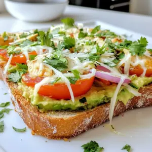 To make a Chicken Avocado Melt, gather these simple ingredients: - 2 boneless, skinless chicken breasts - 1 ripe avocado, mashed - 1 cup shredded mozzarella cheese - 1/2 cup diced tomatoes - 1/4 cup red onion, finely chopped - 2 tablespoons fresh lime juice - 1 teaspoon garlic powder - Salt and black pepper to taste - 4 slices of whole grain bread - 2 tablespoons olive oil, divided - Fresh cilantro, chopped, for garnish You can easily swap some ingredients for different flavors or dietary needs. Here are some ideas: - Use grilled chicken instead of pan-cooked for a smoky taste. - Substitute Greek yogurt for avocado if you're looking for a creamy spread. - Try using cheddar or pepper jack cheese instead of mozzarella for a different cheese flavor. - Instead of whole grain bread, use sourdough or gluten-free bread if you prefer. - Replace lime juice with lemon juice for a different citrus twist. This Chicken Avocado Melt is not just tasty; it also provides good nutrition. Here&rsquo;s a quick look at the benefits: - Protein: Chicken breasts provide a great source of lean protein. - Healthy Fats: Avocado offers heart-healthy fats that keep you full. - Vitamins: Tomatoes and onions add vitamins and antioxidants. - Fiber: Whole grain bread gives you fiber, which is good for digestion. Each serving has a mix of protein, healthy fat, and carbs, making it a balanced meal. Enjoy this delightful dish while knowing it fuels your body right! {{ingredient_image_2}} First, preheat your oven to 400&deg;F (200&deg;C). This step gets the oven ready for baking. Next, take the chicken breasts and season them. Use garlic powder, salt, and black pepper. Make sure to cover both sides well. Heat 1 tablespoon of olive oil in a skillet over medium heat. When the oil is hot, add the chicken. Cook the chicken for 5-7 minutes on each side. Look for a golden brown color. The chicken should be cooked through, with juices running clear. After cooking, take the chicken out and let it rest for a few minutes. Slice it into thin strips. While the chicken rests, it's time to make the avocado mixture. Grab a mixing bowl and add the mashed avocado. Then, add diced tomatoes, finely chopped red onion, and fresh lime juice. Don&rsquo;t forget a dash of salt and pepper for taste. Mix everything well until you have a chunky spread. This mixture adds flavor and creaminess to your sandwich. Now, line a baking sheet with parchment paper. This keeps the sandwiches from sticking. Place the slices of whole grain bread on the baking sheet. Spread the avocado mixture evenly across each slice. Next, layer the sliced chicken over the avocado. Top it off with shredded mozzarella cheese. To finish, drizzle the remaining tablespoon of olive oil on top. This adds richness to the melts. Put the baking sheet in the oven and bake for 10-12 minutes. Look for the cheese to melt and bubble, with a golden edge. When done, take them out and garnish with chopped cilantro. Let them cool for a few minutes before serving. Enjoy your delicious Chicken Avocado Melts! To cook chicken breasts just right, start with even thickness. Place them between two sheets of plastic wrap. Use a meat mallet to pound them to about half an inch thick. This helps them cook evenly. Season both sides with garlic powder, salt, and pepper. Heat one tablespoon of olive oil in a skillet over medium heat. Add the chicken and cook for 5-7 minutes on each side. You want them golden brown. Check that the juices run clear when cut. Let them rest before slicing. This keeps them juicy and tasty. When picking an avocado, look for one that is slightly soft but not mushy. Press gently on the skin. If it gives a little, it is ripe and ready. Dark green or black skin usually means it's ripe. Avoid avocados with large dark spots or dents. These can mean the fruit is bad inside. If you buy one that is not ripe, leave it on the counter for a few days. Once ripe, store it in the fridge to keep it fresh longer. Serve your Chicken Avocado Melt warm for the best flavor. It pairs well with a fresh salad or crispy chips. You can add a squeeze of lime over the top for extra zest. For drinks, I suggest iced tea or lemonade. They balance the richness of the melt. Consider adding a side of salsa for a spicy kick. This will enhance the flavor and add some fun! Pro Tips Choose the Right Avocado: Make sure to use a ripe avocado for the best flavor and creaminess. It should yield slightly to gentle pressure when squeezed. Perfectly Cooked Chicken: Use a meat thermometer to ensure your chicken is cooked to an internal temperature of 165&deg;F (75&deg;C) for safety and juiciness. Customize Your Toppings: Feel free to add extras like sliced jalape&ntilde;os or olives for an extra kick, or substitute the mozzarella with your favorite cheese. Make Ahead: You can prepare the avocado mixture in advance; just store it in an airtight container with a squeeze of lime juice to prevent browning. {{image_4}} You can change the cheese to fit your taste. Mozzarella works well, but try others. Cheddar adds a sharp bite. Swiss cheese melts nicely and has a mild flavor. For something creamy, use gouda or cream cheese. Mix different cheeses for a fun twist. Each cheese brings its flavor, making your Chicken Avocado Melt unique. You can make a great vegetarian version too! Swap chicken for grilled vegetables. Zucchini, bell peppers, and mushrooms work well. You can also use chickpeas or black beans for protein. Add some spinach for extra greens. The avocado mixture stays the same, adding creaminess to your dish. This version is just as tasty and filling. Want to kick up the flavor? Add spices or toppings. A sprinkle of chili powder gives heat. Fresh jalape&ntilde;os add crunch and spice. You can also mix in some corn or black olives for texture. For a fresh taste, top with arugula or microgreens. These extras make each bite exciting and full of flavor. To keep your Chicken Avocado Melts fresh, store them in an airtight container. Let them cool first. Place them in the fridge after they cool to room temperature. Use them within three days for the best taste. If you want to keep them longer, consider freezing. You can freeze Chicken Avocado Melts for later. Wrap each sandwich tightly in plastic wrap. Then, place them in a freezer bag or container. Make sure to remove as much air as possible. You can freeze them for up to three months. Label the bag with the date to track freshness. When you're ready to enjoy your melts, you'll want to reheat them right. The best way is to use the oven. Preheat your oven to 350&deg;F (175&deg;C). Place the sandwiches on a baking sheet and heat for about 10-15 minutes. This keeps the bread crispy and the cheese gooey. You can also use a microwave, but the bread may get soggy. If you use the microwave, heat for 30 seconds to 1 minute. Enjoy your delicious Chicken Avocado Melt again! Yes, you can use grilled chicken. Grilled chicken adds a nice smoky flavor. It also keeps the chicken juicy. Just make sure it's cooked all the way through. Slice it thinly, like the pan-cooked version. This way, it fits perfectly on the melt and mixes well with the avocado. To check if your avocado is ripe, gently squeeze it. It should feel soft but not mushy. Look for a dark green or black skin. Avoid avocados that have many dents or brown spots. If it's hard, leave it out for a few days. It will ripen on its own. You can serve your Chicken Avocado Melt with several tasty sides. Here are some ideas: - Mixed green salad: A fresh salad adds a nice crunch. - Sweet potato fries: These offer a sweet flavor that pairs well. - Coleslaw: A tangy slaw adds great texture. - Fruit salad: A light fruit salad brings a sweet touch. All these sides balance the rich flavors of the melt. Enjoy experimenting with different combinations! You now have a simple guide to make a Chicken Avocado Melt. You learned about the key ingredients, how to prep them, and tips for perfect chicken and ripe avocados. We also explored fun variations and how to store leftovers. Cooking this dish can be easy and fun. Enjoy making it your own, and share it with friends and family. Happy cooking!