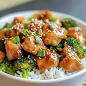 - 1 lb boneless, skinless chicken breast, cut into bite-sized pieces - 2 cups broccoli florets, fresh or frozen - 1/4 cup soy sauce (low-sodium recommended) - 2 tablespoons honey - 1 tablespoon sesame oil - 1 tablespoon cornstarch - 2 cloves garlic, finely minced - 1 teaspoon fresh ginger, grated - 2 tablespoons vegetable oil - 1 tablespoon sesame seeds (for garnish) - About 2 cups cooked jasmine rice (for serving) - Sliced green onions (for garnish) Gather these ingredients to create a delicious Minute Teriyaki Chicken and Broccoli. You can adjust the quantities based on your needs. The chicken provides protein, while broccoli adds color and nutrients. Soy sauce gives the dish its savory flavor, and honey adds a touch of sweetness. Using low-sodium soy sauce helps control salt intake. Sesame oil brings a nutty taste that enhances the dish. Cornstarch thickens the sauce, making it cling well to the chicken and broccoli. Garlic and ginger add depth and warmth to the flavor profile. For garnishing, sesame seeds and sliced green onions add a fresh crunch and bright finish. Serve this dish over jasmine rice for a complete meal. {{ingredient_image_2}} To start, grab a medium bowl. Mix these ingredients: - 1/4 cup soy sauce - 2 tablespoons honey - 1 tablespoon sesame oil - 1 tablespoon cornstarch - 2 cloves garlic, minced - 1 teaspoon fresh ginger, grated Whisk until smooth. Make sure there are no lumps from the cornstarch. This sauce is key for flavor. Next, take a large skillet. Heat 1 tablespoon of vegetable oil over medium-high heat. Once hot, add 1 lb of chicken breast cut into bite-sized pieces. Saut&eacute; the chicken for about 5-7 minutes. Stir often until it turns golden brown and is fully cooked. Then, remove the chicken and set it on a plate. Now, use the same skillet for the broccoli. Add another tablespoon of vegetable oil. Toss in 2 cups of broccoli florets. Cook for about 3-4 minutes. You want the broccoli to be bright green and tender-crisp. This keeps the texture fresh and appealing. Return the cooked chicken to the skillet with the broccoli. Pour the teriyaki sauce over everything. Stir well to coat the chicken and broccoli evenly. Cook for an extra 2-3 minutes. This allows the sauce to thicken and stick to the food. Remove the skillet from the heat. Let it rest for about one minute. This cooling helps the flavors settle. Now, divide about 2 cups of cooked jasmine rice into bowls. Layer the teriyaki chicken and broccoli mixture over the rice. Finally, sprinkle sesame seeds on top. Add sliced green onions for a nice burst of flavor. If you like, squeeze a lime wedge over the dish for a zesty kick. These small touches make your meal look and taste amazing! - To ensure chicken is cooked through, cut it into small pieces. This helps it cook evenly. Use a meat thermometer to check for a temperature of 165&deg;F. - For the right broccoli texture, saut&eacute; it until bright green. It should be tender but still crisp. Avoid overcooking, or it may turn mushy. - You can add spices like red pepper flakes for a kick. Other veggies, like bell peppers or snap peas, also add nice flavors. - If you want more sweetness, add an extra drizzle of honey. Balance the flavor by using less soy sauce if needed. - Serve in colorful bowls to make the dish pop. Bright colors make meals more fun and inviting. - Arrange the chicken and broccoli in a neat layer over the rice. Add sesame seeds and green onions on top for a fresh touch. Pro Tips Marinate for More Flavor: Allow the chicken to marinate in the teriyaki sauce for at least 30 minutes before cooking. This enhances the flavor and tenderness of the meat. Perfectly Cooked Broccoli: To maintain a vibrant green color and crisp texture, blanch the broccoli in boiling water for 1-2 minutes before saut&eacute;ing. Adjust Sauce Thickness: If you prefer a thicker sauce, simply increase the cornstarch or add a bit more honey to achieve your desired consistency. Serving Suggestions: For added nutrition, consider serving with a side of edamame or a simple salad dressed with sesame vinaigrette. {{image_4}} You can switch up the protein in your teriyaki dish. Shrimp makes a great choice. It cooks quickly and absorbs the sauce well. Tofu is another option for a plant-based meal. Use firm tofu for the best texture. You can also try beef or pork. Just slice them thinly and cook until tender. Each protein brings a unique taste to the dish. For a vegetarian twist, add more vegetables. Bell peppers, snap peas, or carrots work nicely. You can also replace the chicken with a plant-based alternative. Look for soy-based or pea protein options. This keeps the dish hearty while being meat-free. Mixing in extra veggies boosts nutrition and flavor. Feel free to experiment with the teriyaki sauce. You can try different recipes to find your favorite. Adding chili paste or sriracha gives it a spicy kick. If you like sweeter sauce, add more honey. These small changes transform the dish and keep it exciting. Enjoy creating your unique version! To keep your Minute Teriyaki Chicken and Broccoli fresh, store leftovers in an airtight container. Make sure the dish cools to room temperature before sealing. This helps prevent moisture buildup. Stored this way, the chicken lasts for up to three days in the fridge. Always check for any off smells or changes in color before eating. For long-term storage, freeze your teriyaki chicken and broccoli. Use a freezer-safe container or a resealable bag. Remove as much air as possible to avoid freezer burn. This dish can stay fresh in the freezer for about three months. When ready to enjoy, thaw it overnight in the fridge for best results. To reheat, place the chicken and broccoli in a skillet over low heat. Adding a splash of water or broth helps keep the chicken moist. You can also microwave it in short bursts, stirring in between. Heat until warmed through, but don&rsquo;t overcook. This way, your meal stays juicy and flavorful. This dish takes about 20 minutes total. You need 10 minutes to prep. The cooking time is around 10 minutes. Yes, you can prep this meal ahead. Cook the chicken and broccoli, then store them in the fridge. Place them in an airtight container. They stay fresh for up to three days. Reheat before serving for the best taste. You can serve this with jasmine rice. Other great sides include stir-fried veggies or a fresh salad. For a fun twist, add some egg rolls or spring rolls. Absolutely! Frozen broccoli works well in this recipe. Just add it directly to the skillet. It may take a minute longer to cook, but it still tastes great. Fresh broccoli is nice too, so feel free to choose! This blog post covered how to make a delicious teriyaki chicken and broccoli dish. You learned about the key ingredients, step-by-step cooking methods, and helpful tips. The various options for proteins and sauces let you make this meal your own. Remember to store leftovers correctly to enjoy later. Cooking should be fun and easy, so feel free to experiment with flavors. Enjoy creating this tasty meal for you or your family!