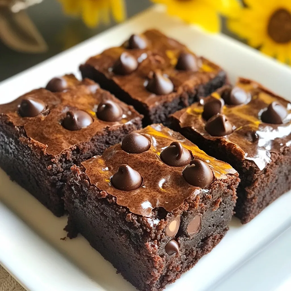 Here’s what you need for these fudgy Greek yogurt brownies. Make sure to gather everything before you start. - 1/2 cup unsweetened cocoa powder - 1/2 cup all-purpose flour - 1/2 teaspoon baking powder - 1/4 teaspoon salt - 1/2 cup coconut sugar (or substitute with brown sugar) - 1/4 cup pure maple syrup - 1/2 cup nonfat Greek yogurt - 1/4 cup melted coconut oil (or another neutral oil) - 1 teaspoon vanilla extract - 1/2 cup semi-sweet chocolate chips (plus additional for topping, if desired) These ingredients create a rich and moist brownie. The Greek yogurt adds creaminess and protein. You can swap coconut sugar with brown sugar if you prefer. Enjoy the process of mixing these simple elements into a delicious treat! {{ingredient_image_2}} First, set your oven to 350°F (175°C). This step is key for baking the brownies evenly. Next, take a 9x9-inch baking pan. Lightly grease it or line with parchment paper. This makes it easy to remove the brownies later. Grab a medium bowl. Sift in the cocoa powder, flour, baking powder, and salt. Sifting adds air and helps avoid lumps. This gives your brownies a nice, smooth texture. Mix these dry ingredients well, and set them aside for now. In a larger bowl, mix the coconut sugar and maple syrup. Add the Greek yogurt, melted coconut oil, and vanilla extract next. Use a whisk or spatula to blend everything until it’s smooth and creamy. This mix is where the magic starts. Now, slowly add the dry mix to the wet mix. Stir it gently with a spatula or wooden spoon. Mix just until the flour is moistened. Don't overmix! This keeps your brownies soft and fudgy. Time for the best part! Fold in the semi-sweet chocolate chips. Make sure they spread out in the batter. This way, every bite has a little chocolate goodness. Pour the brownie batter into your prepared pan. Use a spatula to spread it out evenly. If you want, sprinkle extra chocolate chips on top for more flavor. Place the pan in the oven. Bake for 20-25 minutes. Check if they are done by using a toothpick. It should come out with a few moist crumbs, not wet batter. Once baked, let the brownies cool in the pan for about 10 minutes. Then, move them to a wire rack to cool completely. Now you’re ready to cut and enjoy! To get the fudgiest brownies, use Greek yogurt. It adds moisture and richness. Make sure not to overmix your batter. Stir just until the dry and wet ingredients blend. This keeps the brownies soft and chewy. Bake them until a toothpick shows moist crumbs. This means they are perfectly fudgy. You can swap coconut sugar for brown sugar if needed. Both work well for sweetness. If you don’t have maple syrup, honey is a good choice. For the oil, any neutral oil works, but coconut oil adds a nice flavor. If you want a dairy-free option, use dairy-free chocolate chips. For a beautiful finish, dust the brownies with powdered sugar. It adds a nice touch. You can also serve them with a dollop of whipped cream. For extra flair, add fresh berries on the side. These little details make your brownies look gourmet and inviting. Pro Tips Use Quality Cocoa Powder: The type of cocoa powder you use can greatly affect the flavor of your brownies. Opt for high-quality, unsweetened cocoa powder for a rich chocolate taste. Don't Overmix: When combining the wet and dry ingredients, mix just until combined. Overmixing can lead to dense and tough brownies instead of the desired fudgy texture. Check for Doneness Early: Ovens can vary in temperature, so start checking your brownies a few minutes before the recommended baking time to ensure they don't overbake. Cool Before Cutting: Allow the brownies to cool completely in the pan before cutting. This helps them set properly and makes for cleaner, neater squares. {{image_4}} You can boost the flavor and texture of your brownies by adding nuts or extras. Chopped walnuts or pecans give a nice crunch. Almonds also add a sweet, nutty taste. You can mix in about 1/2 cup of your choice. If you like a chewy texture, try adding shredded coconut. Dried fruits like cherries or cranberries can add a sweet twist too. Just make sure to chop larger pieces so they mix well into the batter. You can make your brownies even healthier by swapping some ingredients. Instead of coconut sugar, try using a sugar substitute like stevia. This will lower the calorie count. If you want to cut fat, you can replace half the coconut oil with unsweetened applesauce. This keeps the brownies moist without the extra calories. For a gluten-free version, substitute all-purpose flour with almond flour or oat flour. To add new flavors, try mixing in extracts or spices. A drop of mint extract can create mint brownies. For a coffee kick, add 1-2 teaspoons of instant espresso powder to the dry mix. This will deepen the chocolate flavor. You can also fold in orange zest for a citrusy twist. Experiment with flavors that you love to make these brownies truly yours! Store your leftover brownies in an airtight container. This keeps them fresh and moist. Place a piece of parchment paper between layers, if stacking. You can store them at room temperature for up to 3 days. If you want them to last longer, keep them in the fridge for about a week. Freezing brownies is easy and a great way to enjoy them later. First, let the brownies cool completely. Then, cut them into squares. Wrap each piece tightly in plastic wrap. Place the wrapped brownies in a freezer-safe bag or container. They can stay in the freezer for up to 3 months. When you're ready to eat, just thaw them in the fridge overnight. To reheat brownies, preheat your oven to 350°F (175°C). Place the brownies on a baking sheet. Cover them with foil to keep them from drying out. Heat for about 10 minutes. You can also warm a single brownie in the microwave for about 15-20 seconds. This makes them soft and gooey again. Enjoy your fudgy brownies warm! Yes, you can use regular yogurt. However, the brownies may be less thick. Greek yogurt gives that rich, fudgy texture that makes these brownies special. If you use regular yogurt, try to drain some liquid first. This will help keep the brownies moist. To check if the brownies are done, insert a toothpick in the center. If it comes out with a few moist crumbs, they are ready. If it comes out wet with batter, bake them a bit longer. Keep an eye on them in the oven. Yes, you can easily make these brownies gluten-free. Simply swap the all-purpose flour for a gluten-free blend. Make sure to check that your baking powder is also gluten-free. This way, you can enjoy the same fudgy goodness without gluten. These brownies last about 3 to 5 days when stored at room temperature. Keep them in an airtight container to maintain freshness. For longer storage, you can refrigerate them for up to a week. Fudgy brownies pair well with many treats. Try serving them with a scoop of vanilla ice cream or a dollop of whipped cream. Fresh berries also add a nice touch. You can even drizzle some chocolate sauce on top for extra sweetness. In this post, you learned how to make delicious brownies. We covered the best ingredients, step-by-step instructions, and tips for fudginess. You can try fun variations or healthy swaps, too. Don't forget how to store and reheat your brownies for later enjoyment. Baking is fun, and these brownies can be your new favorite treat. Enjoy experimenting with flavors and toppings! You’ll impress everyone with your baking skills.