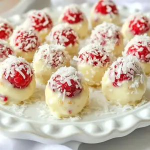 - 1 cup rolled oats - 1/2 cup almond butter - 1/4 cup honey or maple syrup - 1/4 teaspoon vanilla extract - Pinch of salt - 1/2 cup white chocolate chips - 1 cup fresh raspberries (or freeze-dried raspberries) - Optional: 1/4 cup unsweetened shredded coconut For these White Chocolate Raspberry Energy Bites, you start with a solid base. The rolled oats give a nice texture. Almond butter adds creaminess and protein. A touch of honey or maple syrup sweetens the mix. The vanilla extract adds warmth, and the pinch of salt balances all the flavors. Then, we add fun ingredients. The white chocolate chips make each bite sweet and creamy. Fresh raspberries give a burst of tartness, while freeze-dried raspberries add crunch. If you want more texture, consider adding shredded coconut. It&rsquo;s a great way to enhance the flavor and look of your bites. These ingredients mix together to create a tasty treat that is simple and satisfying. {{ingredient_image_2}} In a large mixing bowl, add the rolled oats, almond butter, honey or maple syrup, vanilla extract, and a pinch of salt. Mix these items well. You want a sticky dough that holds together. This step is key. It builds the base for your energy bites. Next, gently fold in the white chocolate chips and fresh raspberries. If you use freeze-dried raspberries, they add crunch. Be careful not to break the raspberries too much. We want to keep their shape for a nice texture. Now, take a tablespoon and scoop out the mixture. Roll it into small balls with your hands. Place each ball on a baking sheet lined with parchment paper. This keeps them from sticking. Make sure they are evenly spaced. After rolling all the bites, put the baking sheet in the fridge. Let them chill for at least 30 minutes. This helps them firm up. It makes them easier to handle and eat later. Enjoy the wait; the bites will be worth it! You have two great options for raspberries: fresh or freeze-dried. Fresh raspberries add a juicy burst of flavor. They keep the bites moist but can break apart easily. This can make your bites a bit mushy. If you want a crunch, use freeze-dried raspberries. They stay crisp and won't make the mixture too wet. Just crush them lightly before adding. This way, you get that delightful texture. Adjusting sweetness is easy. If you want a sweeter bite, add more honey or maple syrup. Start with an extra tablespoon. Mix well and taste the mixture. If it needs more, keep adding a little at a time. If you want less sweetness, cut back on the honey. You can also reduce the white chocolate chips for a less sweet treat. This way, you control the flavor to fit your taste. Make your energy bites look as good as they taste. Layer them on a nice platter for a fun display. Add whole fresh raspberries around the bites. This adds color and freshness. A light sprinkle of shredded coconut on top gives a nice touch. It makes the bites look fancy and inviting. Use a bright plate to make everything pop. These simple steps can turn your treats into a showstopper! Pro Tips Use Fresh Raspberries: Opt for fresh raspberries when in season for the best flavor and texture. If using freeze-dried, they add a delightful crunch! Customize Sweetness: Adjust the amount of honey or maple syrup based on your preference for sweetness. You can also use a sugar alternative if desired. Chill for Best Results: Don&rsquo;t skip the chilling step! It helps the bites hold their shape and makes them easier to eat. Experiment with Mix-ins: Feel free to add other mix-ins like nuts, seeds, or dried fruits to customize these energy bites to your taste. {{image_4}} If you want a nut-free treat, use sunflower seed butter instead of almond butter. This swap keeps the bites creamy and delicious while ensuring no nuts are involved. Sunflower seed butter has a similar texture. It also adds a nutty flavor that pairs well with white chocolate and raspberries. You can change the flavor by using different chocolates or nuts. Try dark chocolate or milk chocolate chips for a new taste. You can also add chopped nuts like walnuts or pecans for extra crunch. Each variation gives a unique twist to the energy bites, making them fun to create. For a vegan version, replace honey with maple syrup. Use dairy-free white chocolate chips to keep them vegan-friendly. If you need a gluten-free treat, ensure your oats are certified gluten-free. These small swaps help meet dietary needs without losing flavor. Store your white chocolate raspberry energy bites in an airtight container. This keeps them fresh and tasty. I recommend placing them in the refrigerator. Cold storage helps maintain their texture and flavor. You can store these energy bites for up to one week. After that, they may lose their taste and texture. Keeping them sealed well helps avoid any moisture or odors from other foods. Yes, you can freeze energy bites for later use! To freeze, place the bites in a single layer on a baking sheet. Once frozen, transfer them to an airtight container or freezer bag. They can last for up to three months in the freezer. When you're ready to eat, just thaw them in the fridge overnight. Enjoy your quick, tasty snack anytime! Yes, you can use different nut butters! Almond butter works well, but peanut butter or cashew butter are also great. Each nut butter adds a unique taste. Make sure the nut butter is smooth to help bind the ingredients. This recipe makes about 12 to 15 energy bites. The number may change based on how big you roll them. If you want more, just double the ingredients. You can use dark chocolate chips if you prefer a richer flavor. You could also try yogurt chips or even carob chips. Each option will give your bites a different taste. Yes, these energy bites are great for kids! They have healthy ingredients and are easy to make. They can be a fun snack or a treat after school. Just watch for any nut allergies. You now have a simple and tasty recipe for energy bites. We covered the key ingredients, like oats and almond butter. You learned how to blend them with chocolate and raspberries. Tips on texture and flavor help you customize your bites. You can even try other nut butters or add-ins. Remember to store your energy bites in an airtight container for freshness. These bites are perfect for a quick snack or treat. Enjoy making them for yourself or your family!