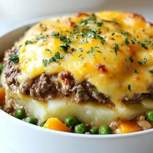 - 1 pound of ground beef - 4 medium-sized potatoes, thinly sliced - 1 can (10.5 oz) cream of mushroom soup - 1 cup frozen peas and carrots - 1 teaspoon garlic powder - 1 teaspoon salt - &frac12; teaspoon black pepper - 1 cup breadcrumbs - 1 large egg, beaten - Fresh parsley, chopped - 1 cup shredded sharp cheddar cheese The main ingredients in this dish are simple yet flavorful. Ground beef serves as the hearty base. The potatoes add a nice texture and absorb the rich flavors. Cream of mushroom soup brings creaminess to the dish. Frozen peas and carrots add color and nutrition. For seasonings, garlic powder, salt, and black pepper enhance the taste. Breadcrumbs and an egg act as binders, keeping the patties firm. You can elevate the dish with a sprinkle of fresh parsley and some sharp cheddar cheese. This adds a lovely finish and extra flavor. {{ingredient_image_2}} - Preheat the oven to 375&deg;F (190&deg;C). This step gets the oven ready for baking. - In a large bowl, mix the ground beef, chopped onion, breadcrumbs, beaten egg, garlic powder, salt, and black pepper. Use your hands or a spoon until everything is combined. The mixture should feel sticky but not too wet. - Shape the beef mixture into four oval patties, about one inch thick. Make sure they are even in size for even cooking. - In a large skillet, heat one tablespoon of oil over medium heat. Add the patties and brown them for 3-4 minutes on each side. Look for a nice crust to form. Once browned, take them out and set them aside on a plate. - In the same skillet, layer the thinly sliced potatoes. Spread them evenly across the bottom. - Pour the cream of mushroom soup and beef broth over the potatoes. Use a spatula to gently mix them together, ensuring the soup and broth combine well. - Carefully place the browned hamburger patties on top of the potato mixture. Then, sprinkle the frozen peas and carrots over everything. - Cover the skillet with a lid or aluminum foil. This traps heat and moisture. Place it in the preheated oven and bake for 25 minutes. - After 25 minutes, take off the lid or foil. Sprinkle the shredded sharp cheddar cheese on top. Return the skillet to the oven and bake uncovered for another 10-15 minutes. Look for melted cheese and fork-tender potatoes. - When done, take the skillet out and let it cool for a few minutes. You can garnish with fresh parsley if you like. To make great patties, shape them evenly. This helps them cook at the same rate. If you overmix the meat, it can become tough. Mix just until the ingredients combine. Homemade breadcrumbs can boost the taste of your patties. They add a nice texture and flavor. You can also try different cheeses. Each type can change the dish's flavor. Watch the baking time, especially for thicker potato slices. They may need more time to cook. Use a meat thermometer to check the patties. Aim for 160&deg;F (71&deg;C) for safe eating. Pro Tips Use Lean Ground Beef: Opt for lean ground beef (at least 80/20) to reduce excess grease in the dish while still providing great flavor. Layering is Key: Ensure even layering of potatoes and vegetables to achieve consistent cooking throughout the dish. Customize Your Vegetables: Feel free to swap out the peas and carrots for your favorite frozen vegetables, such as corn or green beans, for added variety. Rest Before Serving: Let the dish rest for a few minutes after baking; this will help the flavors meld together and make serving easier. {{image_4}} You can change up the veggies in your Amish Hamburger Steak Bake. Frozen veggies add color and taste. Try using different frozen vegetables like corn, green beans, or mixed veggies. They all work well in this dish. You can also add cooked mushrooms or bell peppers. These will boost the flavor and give you more texture. If you want a lighter meal, use ground turkey or chicken. These meats are lower in fat but still taste great. If you&rsquo;re looking for a bolder flavor, try adding sausage. It adds a nice kick to the dish. Each option brings a different taste, so feel free to experiment. For gluten-free needs, use gluten-free breadcrumbs. They will still hold the patties together without wheat. You can also swap the cream of mushroom soup with a gluten-free version. This way, everyone can enjoy the meal without worry. After enjoying your Amish Hamburger Steak Bake, store any leftovers in an airtight container. This keeps the dish fresh and tasty. You can safely refrigerate the leftovers for up to three days. If you want to save it longer, consider freezing it. To reheat your dish, the oven works best. Preheat it to 350&deg;F (175&deg;C). Place the leftovers in an oven-safe dish and cover with foil. Heat for about 20 minutes or until warm. If you prefer the microwave, put your serving on a microwave-safe plate. Heat for 2-3 minutes, stirring halfway to ensure even warmth. For long-term storage, you can freeze the dish for up to three months. Just remember to use freezer-safe containers. Preparing this meal in advance saves time on busy days. You can mix the beef and shape the patties a day before. Store them in the fridge until you&rsquo;re ready to cook. When it comes to portioning, consider dividing the dish into single servings. This makes it easy to grab a meal anytime. Plus, it helps with controlling portions and reduces food waste. Yes, but it may alter flavor slightly. Ground turkey is leaner than beef. This change can make the dish lighter. You might need to add extra seasonings. This helps maintain flavor. Check for tender potatoes and melted cheese. You can poke a potato slice with a fork. If it goes in easily, your dish is done. The cheese should be bubbly and golden too. Yes, prepare up to the baking step and refrigerate until ready to bake. This saves time on busy days. Just cover it well. When you're ready, pop it in the oven. I suggest side dishes like salad or bread. A fresh green salad adds crunch. Bread can soak up extra sauce. You can also try cornbread for a cozy touch. This blog post covered how to make a delicious Amish Hamburger Steak Bake. We explored main ingredients, seasonings, and optional garnishes. I shared step-by-step instructions from prepping to baking. You learned tips to perfect the patties and variations for more flavor. In conclusion, this dish is easy to customize and perfect for meal prep. Enjoy experimenting with your ingredients and flavors. Your family will love this hearty, comforting meal!