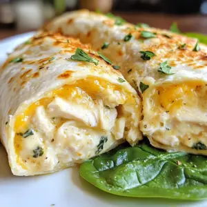 When I make Cheesy Garlic Chicken Wraps, I love gathering fresh ingredients. These ingredients create a tasty meal that everyone enjoys. - 2 cups cooked chicken, shredded - 1 cup cream cheese, softened - 1 cup shredded mozzarella cheese - 2 cloves garlic, minced - 1 tablespoon olive oil - 1 teaspoon Italian seasoning - 1/2 teaspoon black pepper - 1/4 teaspoon salt - 4 large tortillas - 1 cup fresh spinach leaves - Optional: Sliced tomatoes for added freshness Each ingredient plays a key role. The cooked chicken gives a hearty base. Cream cheese and mozzarella add creaminess and flavor. Garlic brings a punch of taste, while Italian seasoning adds warmth. Spinach offers a fresh crunch, and tomatoes can brighten the dish. Using high-quality ingredients makes a big difference. Fresh spinach and ripe tomatoes can elevate your wraps. Always choose what you enjoy the most! {{ingredient_image_2}} - In a medium bowl, combine: - 2 cups cooked chicken, shredded - 1 cup cream cheese, softened - 1 cup shredded mozzarella cheese - 2 cloves garlic, minced - 1 tablespoon olive oil - 1 teaspoon Italian seasoning - 1/2 teaspoon black pepper - 1/4 teaspoon salt Mix these ingredients with a fork. Keep mixing until the mixture is smooth and creamy. This is the heart of the wraps. - Lay 4 large tortillas flat on a clean surface. - Take a generous scoop of the cheesy chicken mixture and spread it across the center of each tortilla. - Leave about half an inch around the edges to avoid mess. - If you like, add a handful of fresh spinach leaves and some sliced tomatoes on top for extra crunch and color. - Roll each tortilla tightly from one side. Tuck in the filling as you roll. - Make sure the seam is on the bottom to keep everything inside. - Heat a skillet over medium heat. Add a drizzle of olive oil to coat the pan. - Place the wraps seam-side down in the skillet. Cook for about 3 to 4 minutes on each side. - Look for a golden brown and crispy finish. Adjust the heat as needed to avoid burning. - Once done, take them out and let them cool for a minute. Slice each wrap in half diagonally to show off that cheesy goodness inside. - Adjust heat as needed to prevent burning. - Use a non-stick skillet for best results. To get those perfect crispy wraps, watch the heat on your stove. If it&rsquo;s too high, the outside may burn before the inside warms up. Keep it medium. A non-stick skillet helps too. You won&rsquo;t have to worry about the wraps sticking or tearing. This makes flipping them easier and keeps them intact. - Consider adding spices or herbs for extra flavor. - Serve with dipping sauces like ranch or garlic aioli. To make your cheesy garlic chicken wraps pop, think about adding spices. A sprinkle of paprika or extra Italian herbs can boost the taste. Fresh herbs, like parsley or basil, add a nice touch too. And don&rsquo;t forget the dips! A side of ranch or garlic aioli gives a creamy balance and extra flavor. It&rsquo;s a fun way to enjoy your wraps even more! Pro Tips Use Rotisserie Chicken: For an even quicker preparation, use store-bought rotisserie chicken to save time on cooking and shredding. Experiment with Cheeses: Feel free to mix different types of cheese like cheddar or pepper jack for a unique flavor profile. Make Ahead: Prepare the cheesy chicken mixture in advance and store it in the fridge for up to 2 days for a fast meal option. Serve with Dips: Pair these wraps with your favorite dips like salsa, guacamole, or sour cream to enhance the flavor experience. {{image_4}} You can change the cheese in these wraps. Try using cheddar or pepper jack for a fun twist. Each cheese brings its own flavor. If you want to switch the chicken, you have options. Turkey or beef works well too. For a meat-free choice, try a vegetarian protein like tofu or tempeh. This keeps your meal tasty and flexible. Feel free to add more veggies. Bell peppers and onions add color and crunch. You can also include avocado for creaminess. A drizzle of BBQ sauce gives a nice touch of sweetness. These extras make your wraps even more delightful. Customize them to fit your taste and enjoy! To keep your tasty wraps fresh, place them in an airtight container. Store them in the refrigerator. They taste best when eaten within 2-3 days. This way, you can enjoy that cheesy goodness without any worries. When you want to enjoy your wraps again, reheat them in a skillet or microwave. If using a skillet, warm them over medium heat. Cook until they are hot all the way through. If using a microwave, heat them in short bursts until warm. This will keep the cheesy filling nice and gooey! Yes, you can freeze Cheesy Garlic Chicken Wraps. You can freeze them before or after cooking. If you freeze them raw, wrap each one in plastic. Place them in a freezer bag for easy storage. When you are ready to eat, just cook them from frozen. If cooked, let them cool first. Then wrap and store in a freezer bag. They will stay fresh for up to three months. To make the wraps spicier, add jalape&ntilde;os or hot sauce to the chicken mix. You can chop fresh jalape&ntilde;os and mix them in. If you prefer, drizzle hot sauce into the cream cheese mix. This gives a nice kick without overpowering the other flavors. You can also serve extra hot sauce on the side for dipping. You can pair these wraps with various sides for a complete meal. Salads are a great choice. Try a fresh green salad or a pasta salad. You can also serve fries for a fun twist. Dipping sauces work well too, like ranch or garlic aioli. These add extra flavor and make your meal more fun. In this blog post, we explored how to make Cheesy Garlic Chicken Wraps. We covered the ingredients needed and walked through each step, from mixing the filling to cooking the wraps. You learned tips for achieving crispy wraps and ways to customize your meal. Remember, you can swap ingredients or add new flavors to make these wraps your own. Enjoy your tasty creation, and don&rsquo;t forget to try some fun sides with it for a full meal!