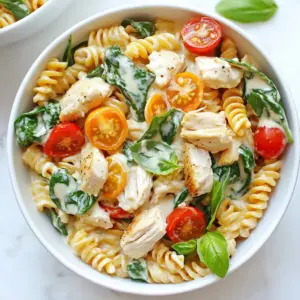 - 8 oz whole wheat pasta (fusilli or penne work best) - 1 cup cooked chicken breast, diced - 1 cup plain Greek yogurt (non-fat or low-fat) - 1/2 cup low-sodium chicken broth - 1 cup fresh spinach, chopped - 1/2 cup cherry tomatoes, halved In this dish, whole wheat pasta gives you a hearty base. It offers fiber to keep you full. Chicken provides lean protein, which helps build muscle. If you're vegan, you can swap in tofu for the chicken. Greek yogurt creates a creamy sauce that is both rich and healthy. The chicken broth adds flavor without too much salt. - 1/4 teaspoon garlic powder - 1/4 teaspoon onion powder - Salt and pepper to taste - 1 tablespoon olive oil - Fresh basil leaves for garnish Seasonings like garlic and onion powders bring out the best in this dish. They add depth without being overpowering. A pinch of salt and pepper can really enhance the flavors. Fresh basil leaves on top give a pop of color and freshness. They make each bite feel special. Use good-quality olive oil for saut&eacute;ing; it adds richness to the mix. This blend of ingredients makes your creamy protein pasta bowl flavorful and filling. {{ingredient_image_2}} To start, fill a large pot with water and add some salt. Bring it to a rolling boil. Once boiling, add your whole wheat pasta. Cook it for about 8-10 minutes, or until it is al dente. This means it should be firm but not hard. Drain the pasta well, then set it aside. Remember, overcooked pasta can become mushy, so keep an eye on it! In a mixing bowl, combine one cup of plain Greek yogurt with half a cup of low-sodium chicken broth. Mix them well until smooth. Add in garlic powder, onion powder, and a pinch of salt and pepper. Whisk until the sauce is creamy and well-blended. This sauce is not just tasty; it adds protein and richness to your dish. Grab a large skillet and heat one tablespoon of olive oil over medium heat. Once it is hot, toss in one cup of chopped spinach and half a cup of halved cherry tomatoes. Saut&eacute; them for about 2-3 minutes. Stir occasionally until the spinach wilts and the tomatoes become soft. This step adds great flavor and nutrients to your meal. Next, add one cup of diced cooked chicken and the drained pasta to the skillet with the veggies. Pour the creamy sauce over this mixture. Gently fold everything together to ensure each piece gets coated. Cook for an additional 2-3 minutes to heat it through. Taste your dish and adjust the seasoning if needed. Divide the creamy pasta bowl into four equal servings. For a bright touch, garnish each bowl with fresh basil leaves. This not only looks nice but also adds a burst of flavor. If you want to impress, layer more spinach and tomatoes on top for a beautiful finish! To make your creamy protein pasta bowl pop, try adding more spices or herbs. You can toss in a pinch of red pepper flakes for heat or some dried oregano for depth. Fresh herbs like parsley or dill can brighten the dish. If you're in the mood for a different sauce, swap the Greek yogurt for ricotta cheese. You can also try a homemade pesto for a fresh twist. These small changes can bring new life to your meal while keeping it healthy. The key to a creamy texture lies in the right yogurt and broth ratios. Start with one cup of Greek yogurt and half a cup of broth. You can adjust these amounts based on how creamy you want it. If it&rsquo;s too thick, add a little more broth. To cook for creaminess, make sure to whisk your sauce well. This helps blend the yogurt and broth smoothly. When you heat the mixture, do it gently. High heat can cause the yogurt to separate and lose its creamy texture. Want to save time? Cook your pasta and saut&eacute; your veggies at the same time. While the pasta boils, heat the olive oil and veggies in a skillet. This way, you can combine everything faster. To make this dish a quick weeknight dinner, prep your chicken ahead of time. You can use leftover chicken or even rotisserie chicken for a shortcut. With these tips, you can enjoy a hearty meal in just 20 minutes. Pro Tips Perfect Pasta Texture: Make sure to cook the pasta al dente, as it will continue to cook slightly when mixed with the warm ingredients, ensuring it doesn't become mushy. Yogurt Sauce Consistency: If the sauce is too thick for your liking, gradually add a bit more chicken broth until you reach your desired creaminess. Vegetable Variations: Feel free to swap in other vegetables such as bell peppers or zucchini for added flavor and nutrition, making this dish versatile and exciting. Garnish for Flavor: Fresh herbs like basil not only enhance the dish&rsquo;s appearance but also elevate the flavor profile; consider adding a squeeze of lemon juice for a fresh kick. {{image_4}} You can easily make this creamy protein pasta bowl vegetarian. Simply swap the chicken for tofu or chickpeas. Both options add great protein. Tofu absorbs flavors well, while chickpeas add a nice texture. You can also boost nutrition by adding more veggies. Consider bell peppers, zucchini, or mushrooms. These will make your dish colorful and tasty. If you need a gluten-free option, there are many pasta types to try. Rice, lentil, or chickpea pasta work well. They all have different textures and flavors. Be sure to adjust the sauce if you use a different pasta. You may need less broth to keep the sauce creamy. Always check the cooking times for your pasta type too. To make this dish kid-friendly, you can use milder flavors. Omit the garlic powder or use less onion powder. Kids often prefer simple tastes. Another fun idea is to present the dish in a creative way. You might layer the pasta and veggies in a bowl. Let kids help with the toppings like tomatoes or basil. They will feel proud to eat their own creation! To keep your creamy protein pasta bowl fresh, store leftovers in the fridge. You can safely refrigerate the pasta for about three to four days. Use an airtight container to prevent moisture loss. Glass containers work well for this. They help you see what's inside and are easy to clean. Make sure to let the pasta cool before sealing it. When it's time to enjoy your leftovers, use safe reheating methods. The microwave is quick, but you can also use a skillet for better texture. If microwaving, heat it in short bursts. Stir in between to help it warm evenly. If using a skillet, add a splash of chicken broth. This keeps the pasta creamy and helps it heat through. Stir gently to maintain that smooth texture. Yes, you can use low-fat Greek yogurt. It still gives a creamy texture. The flavor stays fresh and tangy. This option cuts calories but keeps richness. It&rsquo;s a great choice for a lighter meal. If you want more creaminess, add a bit more broth. To make this dish dairy-free, swap Greek yogurt for a plant-based yogurt. Look for almond or coconut yogurt. For the broth, use vegetable broth instead of chicken broth. These swaps keep the meal tasty and creamy without dairy. You can use many proteins in this dish. Try cooked shrimp, turkey, or even chickpeas for a plant-based option. These choices keep the meal filling and flavorful. You can mix and match to suit your taste and needs. This dish takes about 20 minutes to make. You spend 10 minutes prepping ingredients. Cooking the pasta and the sauce takes another 10 minutes. It&rsquo;s a quick meal, perfect for busy nights or a fast lunch. In this blog post, we explored how to make a creamy pasta dish with whole wheat pasta, protein, and a rich sauce. You learned step-by-step cooking methods and tips for flavor and texture. Variations for vegetarian and gluten-free diets were also included. This dish is not only healthy but also easy to adjust for your taste. Whether you're cooking for family or just yourself, you can make it quick and enjoyable. Try it out, and create your own version!