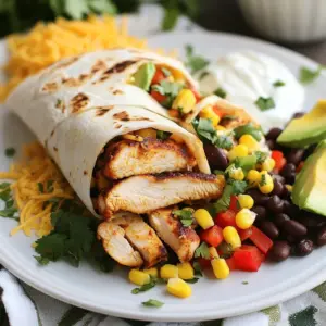 - 2 boneless, skinless chicken breasts - 1 tablespoon of olive oil - 1 teaspoon of chili powder - 1 teaspoon of ground cumin - 1 teaspoon of garlic powder - 1/2 teaspoon of onion powder - Salt and pepper to taste - 1 cup of corn (canned or frozen, thawed) - 1 cup of black beans (drained and rinsed) - 1/2 cup of diced red bell pepper - 1/2 cup of diced avocado - 1/2 cup of shredded cheese (cheddar or pepper jack) - 1/4 cup of fresh cilantro (chopped) - 4 large tortillas (whole wheat or flour) - 1/2 cup of salsa - Sour cream (for serving, optional) You can add more flavor with these toppings: - Sliced jalape&ntilde;os for heat - Fresh lime juice for zest - Extra cilantro for freshness - Chopped green onions for crunch Each ingredient plays a key role in making your Southwest chicken wraps tasty. The spices give the chicken a bold flavor. The corn and beans add texture and nutrients. Toppings make each bite exciting and fresh. Enjoy mixing and matching according to your taste! {{ingredient_image_2}} Start with two boneless, skinless chicken breasts. Drizzle one tablespoon of olive oil over them. In a small bowl, mix one teaspoon of chili powder, one teaspoon of ground cumin, one teaspoon of garlic powder, and half a teaspoon of onion powder. Add salt and pepper to taste. Rub this spice mix on both sides of the chicken. This step adds great flavor. Next, heat a grill pan or skillet over medium-high heat. Once it&rsquo;s hot, add the chicken breasts. Cook them for about 6-7 minutes on each side. Look for an internal temperature of 165&deg;F (75&deg;C) and clear juices. After cooking, remove the chicken and let it rest. This helps keep the chicken juicy. In a large bowl, combine one cup of corn (canned or thawed), one cup of black beans (drained and rinsed), half a cup of diced red bell pepper, and half a cup of diced avocado. Add half a cup of shredded cheese and a quarter cup of fresh cilantro. Gently toss everything together. Make sure it's well mixed. Lay one tortilla flat on a clean surface. Place some sliced chicken in the center. Add a generous scoop of the corn and bean mix on top. Drizzle some salsa over the filling. This adds a nice kick. To wrap it up, fold the sides of the tortilla in first, then roll the bottom edge upwards. This keeps the filling inside. Do this with the other tortillas. For serving, slice each wrap in half diagonally. Arrange them on a platter. You can serve them with sour cream on the side for extra creaminess. Enjoy your tasty Southwest chicken wraps! Grilling gives chicken a great taste. You can also cook it in a skillet. For juicy chicken, use medium-high heat. Cook until the chicken reaches 165&deg;F. Let it rest after cooking. This makes it tender and flavorful. Feel free to change the spices! Try adding smoked paprika for a smoky flavor. You can use taco seasoning for a quick option. If you like heat, add cayenne pepper. Mix in lime juice for a zesty kick. Customize it to match your taste! To wrap your tortilla, lay it flat first. Add chicken and the filling in the center. Fold the sides in tightly. Roll the bottom up to seal it well. Practice makes perfect. A good wrap holds all the tasty bits inside! Pro Tips Marinate for More Flavor: For an extra flavor boost, marinate the chicken in the spice blend with olive oil for at least 30 minutes before cooking. This allows the spices to penetrate the meat. Use Fresh Ingredients: Whenever possible, opt for fresh vegetables and herbs. Fresh produce enhances the flavors and textures of your wraps. Customize Your Fillings: Feel free to get creative! Add other ingredients like jalape&ntilde;os, spinach, or different types of cheese to suit your taste preferences. Keep It Warm: If making multiple wraps, keep the finished ones warm in a low oven (around 200&deg;F or 93&deg;C) while you finish assembling the rest. This ensures they&rsquo;re all hot when served. {{image_4}} If you want a veggie twist, swap chicken for grilled veggies. Use zucchini, bell peppers, and mushrooms. Season them with the same spices. Mix corn, black beans, and cheese for a filling that bursts with flavor. For a kick, add diced jalape&ntilde;os to the chicken. You can also use spicy pepper jack cheese. A dash of hot sauce in your salsa will amp up the heat. These changes turn a tasty wrap into a fiery delight. If you feel like a salad, dump all ingredients into a bowl instead of a wrap. Start with lettuce, then add corn, black beans, and diced chicken. Drizzle with salsa and top with cheese. It&rsquo;s a fresh, crunchy meal in no time. To store leftover Southwest chicken wraps, wrap each one tightly in plastic wrap or foil. Place them in an airtight container. This keeps them fresh and tasty. You can store wraps in the fridge for up to three days. When ready to eat, check for any signs of spoilage. If you want to freeze your wraps, wrap each one in plastic wrap first. Then, place them in a freezer-safe bag or container. Make sure to remove as much air as possible. This helps prevent freezer burn. You can freeze them for up to three months. Just remember to label the bags with the date. To reheat your wraps, you can use the oven or microwave. For the oven, preheat it to 350&deg;F (175&deg;C). Unwrap the wrap and place it on a baking sheet. Heat for about 10-15 minutes. This keeps the wrap crispy. If using a microwave, place the wrap on a microwave-safe plate. Heat for 1-2 minutes, checking to make sure it&rsquo;s warm throughout. The best way to cook chicken for wraps is to grill or pan-sear it. Start by seasoning the chicken breasts with olive oil and spices. Cook them for 6-7 minutes on each side. Ensure the chicken reaches 165&deg;F to be safe to eat. This method keeps the chicken juicy and flavorful. Yes, you can use different types of tortillas. Whole wheat and flour tortillas work well. You can also try corn or spinach tortillas for a twist. Just ensure they are large enough to hold the filling. If you don't have black beans, you can use pinto beans or kidney beans. You can also use chickpeas for a different flavor. These options add protein and texture to your wraps, keeping them delicious. These wraps last for up to three days in the fridge. Store them in an airtight container to keep them fresh. If you want to keep them longer, consider freezing them. Just remember to wrap them well to avoid freezer burn. We covered a lot about making tasty Southwest wraps. You learned the key ingredients, from the main ones to fun toppings. We explored step-by-step methods for preparing and cooking chicken, and how to put everything together. I also shared tips for cooking and wrapping, plus tasty variations for different diets. Lastly, I provided storage info to keep your wraps fresh. Try these ideas in your kitchen. Enjoy making these simple and tasty meals!
