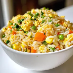- 2 cups cooked jasmine rice (ideally refrigerated overnight) - 2 large eggs - 1 cup mixed vegetables (peas, carrots, corn) - 1 small onion, finely diced - 2 cloves garlic, minced - 2 green onions, thinly sliced - 3 tablespoons soy sauce - 1 tablespoon sesame oil - 1 tablespoon vegetable oil - Salt and pepper to taste Gathering the right ingredients is key to a great Minute Egg Fried Rice. Start with two cups of jasmine rice. It's best if this rice is cold from the fridge. The cold rice helps it fry better. You also need two large eggs. These will add protein and richness. For color and nutrition, use one cup of mixed veggies. Peas, carrots, and corn work well together. Next, grab one small onion. Dice it finely for even cooking. You will also need two cloves of garlic, minced. This adds a nice flavor. Don't forget about two green onions, sliced thin. These will be a tasty garnish. For flavor, you will need three tablespoons of soy sauce. This adds saltiness and depth. One tablespoon each of sesame oil and vegetable oil will help with frying. Lastly, use salt and pepper to taste. This will help you balance the flavors. Prepare all these ingredients to make cooking quick and fun! {{ingredient_image_2}} - Heat vegetable oil in a skillet over medium-high heat. - Saut&eacute; diced onion and minced garlic until translucent. - Scramble eggs in the skillet until fully cooked. Start by heating the vegetable oil in your skillet. The oil needs to be hot enough to sizzle when you add onion. Next, toss in the diced onion and minced garlic. Stir them for about two to three minutes. You want the onion to become soft and fragrant. Once they are ready, push the mixture to one side. This creates room for the eggs. Crack the eggs into the empty space. Scramble them until they are set and fully cooked. - Fold eggs into onion and garlic mixture. - Add mixed vegetables and stir until heated through. - Incorporate jasmine rice, breaking up clumps. Now, gently fold the scrambled eggs back into the onion and garlic. Make sure everything is well mixed. Then, add your mixed vegetables to the skillet. Stir everything together and cook for another two to three minutes. You want the veggies hot but still crisp. After that, it&rsquo;s time to add the jasmine rice. Use your spatula to break up any clumps. Toss it all together until everything is combined. - Drizzle soy sauce and sesame oil, season with salt and pepper. - Mix all ingredients thoroughly and garnish. Next, drizzle soy sauce and sesame oil over your rice. Add salt and pepper to taste. Stir everything well to mix. This step is key for flavor. Finally, garnish your dish with fresh green onions. This adds a nice touch of color and flavor. Serve it up warm, and enjoy your Minute Egg Fried Rice! - Best rice texture for frying: Use jasmine rice. The grains should be separate. - Importance of using refrigerated rice: Day-old rice works best. It is dry and less sticky. - Tips for saut&eacute;ing vegetables perfectly: Cut veggies small. Cook them until crisp but tender. - Presentation tips for a professional finish: Serve in bowls. Top with green onions and sesame oil. - Complementary side dishes and sauces: Serve with soy sauce or chili sauce for extra flavor. - Overcooking the eggs: Cook eggs just until set. They should be soft, not rubbery. - Not heating oil enough before cooking: Oil must be hot. Test with onion; it should sizzle. - Using fresh rice instead of day-old: Fresh rice clumps together. Day-old gives the best texture. Pro Tips Use Day-Old Rice: For the best texture, use jasmine rice that has been cooked and refrigerated overnight. This helps to dry out the rice and prevents it from becoming mushy when frying. High Heat is Key: Make sure your skillet or wok is hot enough before adding the ingredients. This ensures that everything cooks quickly and evenly, giving you that signature "fried" texture. Customize with Proteins: Feel free to add proteins like chicken, shrimp, or tofu for a heartier meal. Just make sure to cook them through before adding the vegetables. Experiment with Sauces: While soy sauce is classic, don&rsquo;t hesitate to try adding oyster sauce, hoisin sauce, or chili sauce for a different flavor profile. {{image_4}} You can switch up the veggies in your fried rice. Try bell peppers, broccoli, or snap peas. Each veggie adds its flavor and crunch. You can also use frozen mixed vegetables if you're short on time. When it comes to rice, jasmine is great, but you can use brown rice for more fiber. You might even try cauliflower rice for a low-carb option. This keeps your meal light and fresh. Want a kick? Add some red pepper flakes or chili paste. They will spice up your dish in no time. You can also try fresh ginger for a zesty twist. Using different oils can change the flavor profile too. Swap vegetable oil for peanut oil for a nutty taste. Or use olive oil for a Mediterranean vibe. Each oil brings a new twist to your fried rice. If you want a vegetarian option, skip the eggs and add tofu. Firm tofu works best and soaks up flavors. You can also use chickpeas for added protein. For gluten-free adjustments, choose tamari instead of soy sauce. This sauce has a similar taste but is gluten-free. Always check labels to avoid hidden gluten in sauces. To store leftover egg fried rice, place it in an airtight container. Make sure the rice cools down before sealing it. This way, it won't trap steam and get soggy. Store it in the fridge for up to three days to keep it fresh. Reheat fried rice in a skillet over medium heat. Add a splash of water or oil to help it steam. Stir often to prevent sticking and keep the texture nice. You can also use the microwave. Heat it in short bursts and stir in between for even warming. Yes, you can freeze Minute Egg Fried Rice. To do this, let it cool completely. Then, portion it into freezer-safe bags or containers. Remove as much air as possible before sealing. When you're ready to eat, thaw it in the fridge overnight and reheat it. Enjoy your tasty meal any day! Minute Egg Fried Rice takes about 10 minutes to prep. Cooking it adds another 10 minutes. So, you can enjoy this dish in just 20 minutes. It&rsquo;s quick and easy! You can use fresh rice, but it&rsquo;s not the best choice. Fresh rice may be sticky and clump together. Day-old rice is drier and easier to fry. If you have to use fresh rice, spread it out to cool first. You can add many proteins! Try cooked chicken, shrimp, or tofu. You can also use ham or beef. Just make sure they are cooked before adding. This way, your fried rice will be hearty and satisfying. To make your dish less salty, reduce the soy sauce. Start with one tablespoon instead of three. You can also use low-sodium soy sauce. Adding more vegetables or rice will help balance the flavor, too. Yes, Minute Egg Fried Rice is great for meal prep! It stores well in the fridge for about three days. Just keep it in an airtight container. Reheat it in the microwave or a pan before serving. This blog post covered the essential ingredients and steps to make delicious Minute Egg Fried Rice. I shared cooking tips, serving suggestions, and common mistakes to help you succeed. You can customize the dish with different veggies and flavors. Store leftovers properly to keep them fresh, and use reheating methods to maintain texture. Enjoy creating this simple dish. It&rsquo;s quick, tasty, and perfect for any meal!