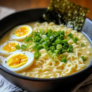 - 2 packs instant ramen noodles (discard the seasoning packets) - 2 tablespoons unsalted butter - 4 cloves garlic, finely minced - 2 cups vegetable broth - 1 cup heavy cream - 1 tablespoon soy sauce - 1 teaspoon sesame oil - 1 teaspoon fresh ginger, grated - Salt and freshly cracked black pepper to taste - 2 green onions, thinly sliced (for garnish) For this creamy delight, you will need simple items. Instant ramen noodles serve as the base. I prefer to discard the seasoning packets. They can be too salty. Unsalted butter adds richness to the broth. Fresh garlic gives a strong flavor. Use four cloves for a bold taste. Vegetable broth is the heart of this dish. I like to use low-sodium broth. It allows better control of salt. Heavy cream makes the broth creamy and smooth. I suggest a cup for the right texture. Soy sauce and sesame oil add umami depth. Just one tablespoon of soy sauce will work well. Grated ginger brightens the dish with freshness. Finally, season to taste with salt and black pepper. Green onions are a must for garnish. They add a nice crunch and color. - Nori sheets - Soft-boiled eggs If you want to elevate your ramen, consider adding nori sheets. They give a nice sea flavor. Soft-boiled eggs are another great choice. They add a rich creaminess. You can place them on top for a stunning look. {{ingredient_image_2}} To start, you need to simmer the vegetable broth. Pour two cups of vegetable broth into a large pot. Heat it over medium heat. Watch it closely to keep it from boiling too fast. You want a gentle simmer. Next, melt two tablespoons of unsalted butter in the broth. As the butter melts, add four cloves of finely minced garlic and one teaspoon of freshly grated ginger. Saut&eacute; this mix for about one to two minutes. You want the garlic to turn golden and smell great. Now, it's time to create the creamy sauce. Gradually pour in one cup of heavy cream. Also, add one tablespoon of soy sauce and one teaspoon of sesame oil. Stir the mixture well. Keep stirring for about three to five minutes. You want it to blend and thicken a little. Next, add two packs of instant ramen noodles into the pot. Make sure to discard the seasoning packets that come with them. Stir gently to submerge the noodles in the creamy broth. Cook them according to the package instructions, usually around three to four minutes. This should give you perfectly tender noodles. Finally, taste your creamy broth. Add salt and freshly cracked black pepper if needed. Stir well to mix all the flavors. Now you are ready to serve your creamy garlic ramen! Saut&eacute;ing garlic is key to its taste. Cook it just until golden. This takes about 1-2 minutes. If you cook it too long, it can burn and taste bitter. Use fresh garlic for the best flavor. Pre-minced garlic lacks the rich taste and aroma of fresh. Mixing cream and broth is vital for a smooth sauce. Pour the cream in slowly while stirring. This helps combine the flavors well. Avoid boiling the cream; it can curdle and separate. Keep the heat on medium-low when adding cream. Serve the ramen in deep bowls for a cozy look. Arrange the green onions in a circle on top. This adds a pop of color and makes it eye-catching. You can cut nori sheets into strips for an artistic touch. A halved soft-boiled egg also adds richness and looks great. Pro Tips Use Fresh Garlic: Freshly minced garlic provides a much stronger and more aromatic flavor compared to pre-minced or powdered garlic. It elevates the dish significantly. Don&rsquo;t Overcook the Noodles: Ensure you follow the cooking time mentioned on the ramen package. Overcooked noodles can become mushy, which ruins the texture of your dish. Adjust Creaminess to Taste: If you prefer a lighter broth, you can reduce the amount of heavy cream used. Alternatively, for a richer taste, feel free to add a bit more. Garnish Creatively: Elevate your presentation by using vibrant toppings like sliced chili, sesame seeds, or microgreens along with green onions for a colorful and appealing finish. {{image_4}} You can make your ramen even better by adding fresh vegetables. Try tossing in some spinach, bok choy, or bell peppers. They add fiber and taste great. You can also add protein to make it more filling. Tofu, chicken, or shrimp work well in this creamy dish. Each option brings a different flavor and texture. Want your ramen to have a kick? Add chili oil or red pepper flakes to spice it up. A little goes a long way, so start small! You can also enhance the flavor with herbs like cilantro or basil. These herbs add freshness and make your ramen look vibrant. If you want to change the broth, you have options. Chicken or beef broth will add rich flavor. For those who prefer plant-based choices, try vegetable broth or a mushroom broth. Both are great for a vegan version. They keep the dish tasty while sticking to your diet choices. To keep your ramen fresh, let it cool first. Place it in an airtight container. This helps keep the flavors intact. Store it in the fridge. Your ramen stays good for up to three days. After that, the noodles may get mushy. When you reheat ramen, do it slowly. Use a pot on low heat. Add a splash of broth or water. This helps keep the noodles moist. Stir gently to avoid breaking them. Microwaving is quick but can make noodles soggy. You can freeze creamy ramen, but it changes texture. To freeze, let it cool completely. Pour it into freezer bags, leaving some space. This helps with expansion. When ready to eat, move it to the fridge overnight to thaw. Reheat slowly to enjoy it best. It takes just 15 minutes to make Minute Creamy Garlic Ramen. The prep time is 5 minutes, and cooking time is around 10 minutes. You can enjoy a warm bowl in no time! Yes, you can use gluten-free noodles. Look for rice noodles or other gluten-free options. They will work well with the creamy broth and still taste great. If you need a substitute for heavy cream, try coconut milk or cashew cream. They add creaminess and a nice flavor to the dish. You can also use half-and-half for a lighter option. To keep your ramen noodles firm, cook them just until tender. Drain them right away and do not let them sit in the broth too long. Serving them hot helps maintain the right texture. Yes, you can make this recipe vegetarian. Just use vegetable broth and skip any meat toppings. You can add tofu or extra veggies for a tasty twist! This blog post shows you how to make Minute Creamy Garlic Ramen. We discussed key ingredients like unsalted butter, vegetable broth, and garlic, which create a rich flavor. I shared step-by-step instructions for making the broth and creamy sauce. You learned tips for perfecting garlic taste and achieving a creamy texture. Customization options add fun and nutrition. Finally, we covered storage and reheating methods to keep your ramen tasty. Enjoy experimenting with this recipe and make it your own!