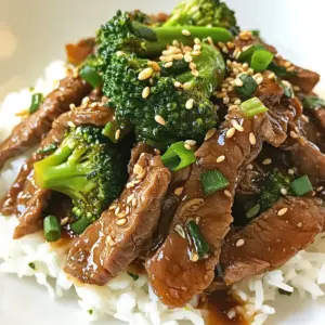 - 1 lb flank steak - 2 cups broccoli florets (fresh or frozen) - 1 cup low-sodium beef broth - 3 tablespoons soy sauce - 2 tablespoons oyster sauce - 1 tablespoon toasted sesame oil - Sesame seeds - Sliced green onions - 1 tablespoon cornstarch - 3 cloves garlic, finely minced - 1 teaspoon ginger, freshly minced - 2 tablespoons vegetable oil - Salt and black pepper to taste Gather these ingredients before you start cooking. The flank steak is the star here, so slice it thinly against the grain. This helps keep it tender. Fresh or frozen broccoli works well, but I prefer fresh for the crunch. Low-sodium beef broth adds depth without too much salt. The soy and oyster sauces give the dish its savory flavor. For garnishes, toasted sesame oil adds a nutty finish. Sesame seeds and sliced green onions give a fresh crunch on top. The seasonings are simple yet key. Garlic and ginger bring warmth, while cornstarch helps thicken the sauce. Use vegetable oil for saut&eacute;ing, and season with salt and black pepper to taste. Having these ingredients ready will set you up for a smooth cooking experience. {{ingredient_image_2}} To start, mix the flank steak with soy sauce, oyster sauce, and cornstarch in a bowl. Make sure the beef is evenly coated. Let it sit for at least 15 minutes. This marination time helps the beef absorb all the flavors. Next, set your Instant Pot to the saut&eacute; setting and heat up some vegetable oil. Once the oil is hot, add the minced garlic and ginger. Cook for about 1-2 minutes. Stir often to keep them from burning. You want them fragrant and slightly golden. Now, carefully add the marinated beef to the pot. Spread it in an even layer to cook well. Saut&eacute; the beef for about 5 minutes. You want it to brown and caramelize. After that, pour in the beef broth. Use a spatula to scrape any browned bits at the bottom. This adds great flavor! Close the Instant Pot lid and set the pressure valve to sealing. Choose the high-pressure cooking setting and set the timer for 10 minutes. When it&rsquo;s done, perform a quick release by turning the valve to venting. Wait for all the steam to escape before you open the lid. Stir in the broccoli florets into the beef mixture. Close the lid again and select the saut&eacute; function. Cook for an additional 3-4 minutes. This keeps the broccoli tender-crisp and bright green. Finally, drizzle in the toasted sesame oil and mix it well. Taste and adjust the seasoning with salt and black pepper if needed. Spoon the Beefy Broccoli Bash onto serving plates. Don&rsquo;t forget to garnish with sesame seeds and sliced green onions. These add freshness and crunch. Serve the dish over fluffy jasmine rice or quinoa for a hearty meal. Enjoy! For bold flavors, marinate the beef for at least 15 minutes. If you want even more taste, try marinating for up to 30 minutes. This gives the meat time to soak up the soy sauce and oyster sauce. The cornstarch helps the beef stay tender and juicy. Slice the flank steak thinly and against the grain. This makes the beef easier to chew. When cooking, spread the beef in a single layer. This ensures even browning. Saut&eacute; it for about 5 minutes until it gets some nice color. This step adds flavor and makes the beef more tender. To keep broccoli bright and crisp, add it after cooking the beef. Set the Instant Pot to saut&eacute; and cook the broccoli for 3-4 minutes. This keeps the color vibrant and the texture crunchy. Avoid overcooking, as mushy broccoli is not as appealing. For extra taste, try adding a sprinkle of salt before serving. Pro Tips Marinate Longer for Depth: For even richer flavor, marinate the flank steak for 30 minutes to an hour. This allows the meat to absorb more of the sauces. Use Fresh Broccoli: If you have access to fresh broccoli, opt for it instead of frozen for a crispier texture and vibrant color in the dish. Scrape the Bottom: When adding the beef broth, ensure to scrape the bottom of the pot to release any flavorful browned bits, enhancing the overall taste. Serve with a Side: Pair this dish with jasmine rice or quinoa for a complete meal and consider adding a small bowl of soy sauce for dipping. {{image_4}} You can swap beef for chicken, tofu, or shrimp. Chicken thighs work well, giving a juicy taste. Tofu adds a nice plant-based option. Shrimp cooks fast and adds a sweet flavor. Each option keeps the dish easy and quick. Try adding bell peppers, snap peas, or carrots. Bell peppers add crunch and color. Snap peas bring a fresh snap to each bite. Carrots add sweetness and a pop of orange. These veggies cook fast and blend well with the beef and sauce. Experiment with different sauces for a twist. You can use teriyaki sauce for a sweet flavor. Hoisin sauce adds depth and sweetness. A mix of soy sauce and chili paste gives a spicy kick. Homemade sauces can also make it unique and fun. To store leftovers, let your dish cool first. Place it in an airtight container. Store it in the fridge for up to three days. When you&rsquo;re ready to eat, check for any off smells or changes in color. You can freeze this dish for later. Use a freezer-safe container or heavy-duty freezer bag. Make sure to remove air to prevent freezer burn. It can last up to three months in the freezer. Label the container with the date for easy tracking. To reheat, the best method is on the stove. Place the dish in a pan over low heat. Stir often to avoid burning. You can also use the microwave. Heat in short bursts, stirring in between. This keeps the meal tasty and moist. Cooking beef and broccoli in an Instant Pot takes about 30 minutes. Here&rsquo;s how it breaks down: - Prep Time: 15 minutes to marinate and prep ingredients. - Saut&eacute; Time: 5 minutes to saut&eacute; the beef. - Pressure Cooking: 10 minutes of high-pressure cooking. - Final Saut&eacute; Time: 3-4 minutes to cook the broccoli. This quick cooking method gives you a tasty meal fast! Yes, you can use frozen broccoli for this recipe. Frozen broccoli works well and saves time. It cooks quickly and adds nutrition. Just stir it in after the beef cooks. The Instant Pot will bring it to the right texture. You&rsquo;ll get a meal that&rsquo;s fresh and quick. You can serve this dish with several sides to make it more filling. Here are some great options: - Jasmine Rice: Fluffy rice soaks up the sauce. - Quinoa: A nutty grain that adds protein. - Noodles: Thin rice or egg noodles for a different texture. - Spring Rolls: Crispy rolls for a fun crunch. These sides will enhance your meal and create a lovely dining experience! This blog post covered how to make Instant Pot Beef and Broccoli. We discussed main ingredients like flank steak, broccoli, and sauces. I shared step-by-step instructions for marinating, saut&eacute;ing, and cooking the dish. We also explored tips to achieve tender beef and vibrant broccoli. In closing, this dish is both easy and rewarding. With the right techniques, you can enjoy a quick, delicious meal any night. Remember, experimenting with ingredients can lead to even more tasty results. Happy cooking!